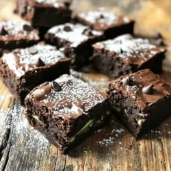 To make delicious zucchini brownies, you need some key items: - 1 cup grated zucchini - 1/2 cup all-purpose flour - 1/2 cup unsweetened cocoa powder These main ingredients give your brownies a rich chocolate flavor and a soft texture. The grated zucchini adds moisture without changing the taste much. For sweetness and richness, gather these: - 1/2 cup granulated sugar - 1/4 cup brown sugar, packed - 1/3 cup vegetable oil Granulated sugar makes the brownies sweet. Brown sugar adds a nice hint of caramel flavor. Vegetable oil keeps them moist and tender. You can make your brownies even better with: - 1/2 cup chocolate chips (optional) - 1/4 cup chopped walnuts (optional) Chocolate chips give an extra chocolate burst. Chopped walnuts add a nice crunch and flavor. You can mix and match these add-ins to your taste. Check out the Full Recipe for all the steps to make these yummy brownies! 1. Preheating the oven Set your oven to 350°F (175°C). This helps the brownies bake evenly. 2. Preparing the baking pan Line an 8x8 inch baking pan with parchment paper. Leave some paper hanging over the sides. This will help you lift the brownies out later. 1. Combining zucchini and sugars In a medium bowl, mix 1 cup of grated zucchini with both sugars. Use 1/2 cup of granulated sugar and 1/4 cup of brown sugar. Stir until well blended. Let this sit for about 5 minutes. This step lets the zucchini release moisture. 2. Whisking dry ingredients In another bowl, whisk together 1/2 cup of all-purpose flour, 1/2 cup of cocoa powder, 1/2 teaspoon of baking powder, 1/4 teaspoon of baking soda, and 1/4 teaspoon of salt. Make sure everything is mixed well. 1. Incorporating wet and dry mixtures Add 1/3 cup of vegetable oil, 1 teaspoon of vanilla extract, and 1 large egg to the zucchini mix. Stir until smooth. Gradually add the dry mix to this wet mix. Stir gently until just combined. Avoid overmixing to keep the brownies soft. 2. Baking time and guiding tips Pour the brownie batter into the prepared pan. Spread it evenly. Bake for 25-30 minutes. A toothpick inserted in the center should come out with a few moist crumbs. After baking, let the brownies cool in the pan for 10 minutes. Lift them out using the parchment paper. Transfer to a wire rack to cool completely before cutting into squares. Enjoy your rich and fudgy zucchini brownies! For the full recipe, see above. - Avoiding overmixing: When you mix your batter, do it gently. Overmixing can make your brownies tough. Stir just until you see no dry flour. This keeps them soft and chewy. - Ensuring moisture balance: Zucchini adds moisture to your brownies. Use the right amount. If you add too much, your brownies can be too wet. Keep an eye on the texture as you mix. - How to grate zucchini properly: Use a box grater or food processor. Grate the zucchini until it’s fine. This helps it blend well into the batter. - Dealing with excess moisture: Zucchini can hold a lot of water. After grating, place it in a clean towel. Squeeze out the extra moisture. This prevents your brownies from being soggy. - Recommended spices: Adding spices can boost flavor. Try a pinch of cinnamon or a dash of nutmeg. These spices bring out the chocolate taste. - Serving suggestions: Serve your brownies warm. A scoop of vanilla ice cream on top makes it a treat. You can also dust with powdered sugar for a nice look. For the full recipe, check out the Chocolate Zucchini Bliss Brownies. Enjoy these tips to make your brownies delightful! {{image_2}} To make vegan zucchini brownies, you need to replace the egg and oil. Use flaxseed meal or applesauce as an egg substitute. A common ratio is 1 tablespoon of flaxseed meal mixed with 2.5 tablespoons of water to replace one egg. For oil, use unsweetened applesauce or a plant-based oil like coconut oil. This keeps the brownies moist and tasty. You may need to adjust the sweetness. Applesauce can add more sugar, so taste the batter before baking. If you think it needs more sweetness, add a little maple syrup or agave. This ensures your brownies remain flavorful and moist. For gluten-free zucchini brownies, swap regular flour for gluten-free flour blends. Almond flour or oat flour also works well. These flours add unique flavors and textures. Honeyville or Bob’s Red Mill offer great gluten-free options. Be cautious about cross-contamination. Always check labels to ensure your flour is certified gluten-free. If you use nuts, ensure they are also gluten-free. This way, everyone can enjoy the brownies without worry. If you want low-carb zucchini brownies, use sugar substitutes like erythritol or stevia. These sweeteners can cut down on carbs while keeping sweetness. Adjust the amount based on your taste; each sweetener has a different level of sweetness. Baking time may also change. Low-carb ingredients can bake faster, so check for doneness a few minutes early. Use a toothpick to test them. The toothpick should come out with a few moist crumbs for the best texture. For all these variations, be sure to follow the [Full Recipe] for a great base. Enjoy your baking adventure! You can store your zucchini brownies in the pantry or the refrigerator. If you keep them in the pantry, use an airtight container. This helps keep them fresh. If you prefer, you can refrigerate them to extend their life. Just remember to wrap them well to avoid drying out. To keep your brownies fresh, try these tips: - Place parchment paper between layers if stacking. - Avoid exposing them to light or heat. - For extra moisture, add a slice of bread in the container. Freezing your zucchini brownies is easy! First, let them cool completely. After that, cut them into squares. Wrap each square tightly in plastic wrap. Then, place them in a freezer bag. This keeps them from getting freezer burn. When you're ready to eat them, thaw the brownies. Leave them in the fridge overnight or let them sit at room temperature for a few hours. They will taste fresh again! Zucchini brownies last about 4 to 5 days in the pantry. In the fridge, they can last up to a week. If you freeze them, they can last about three months. Watch for signs of spoilage. If you see mold or if they smell off, toss them out. Always trust your senses! Enjoy your brownies at their best. For the full recipe, check out the delicious Chocolate Zucchini Bliss Brownies! Yes, you can use frozen zucchini. First, thaw it in the fridge overnight. After thawing, drain any excess water. This step helps keep your brownies from being too wet. If you skip this, your brownies may turn out soggy. You can then grate the zucchini as you would with fresh zucchini. This method still gives you that moist texture in your brownies. To make your brownies fudgier, use less flour. Try reducing the flour by a couple of tablespoons. You can also add more chocolate chips. This boosts the chocolate flavor and adds to the fudginess. Another tip is to bake them for a shorter time. Start checking at 20 minutes to avoid overbaking. This keeps the center soft and gooey. Yes, zucchini brownies are healthy! Zucchini adds moisture without many calories. It is low in fat and high in fiber. This helps you feel full and satisfied. Plus, you get vitamins A and C from zucchini. Using less sugar and whole grain flour can make them even healthier. This way, you can enjoy a sweet treat without the guilt. Try my Full Recipe for a delicious twist on dessert! Zucchini brownies blend health and taste. We covered key ingredients, steps, and tips. You can customize the recipe with add-ins or variations for different diets. Storing them well keeps your brownies fresh longer. In the end, zucchini brownies are a great way to enjoy dessert while sneaking in veggies. Try making them soon, and enjoy the rich flavor without guilt. You'll love how easy they are!