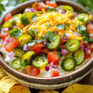 - 1 cup diced pickles (dill or sweet) - 1 medium tomato, diced - 1/2 red onion, finely chopped - 1-2 jalapeños, finely minced (adjust for heat) For this dip, I choose pickles based on my mood. Dill gives a tangy kick, while sweet adds a nice contrast. The tomatoes add juiciness and color. I love using red onions for their mild and sweet taste. Minced jalapeños can turn up the heat. If you like it spicy, add more! - 1 cup cream cheese, softened - 1 cup shredded cheddar cheese Cream cheese is the base of this dip. It makes it smooth and rich. I always let it soften at room temperature. It blends better that way. Shredded cheddar adds flavor and a nice finish. It also looks pretty on top. - 1/4 cup fresh cilantro, chopped - Juice of 1 lime - 1/2 teaspoon garlic powder - Salt and pepper to taste Fresh cilantro brings a burst of flavor. Lime juice adds brightness and balances the dip. Garlic powder gives it a nice depth. Don't forget salt and pepper; they make all the flavors pop! For the full recipe, check out the details above. Enjoy making this dip for your next gathering! To start, gather your fresh ingredients. You will need diced pickles, a tomato, red onion, jalapeños, and cilantro. In a large mixing bowl, combine the diced pickles, tomato, red onion, jalapeños, and cilantro. This mix is colorful and full of flavor. Next, squeeze the juice of one lime over the mixture. Add garlic powder, salt, and pepper. Stir well! This step is key as it ties all the flavors together. Now, let’s incorporate the cream cheese. In a separate bowl, whisk the softened cream cheese until it’s smooth. This makes mixing easier. Gradually fold the pickle mixture into the cream cheese. Mix gently until everything combines well. You want a nice, creamy dip. Once mixed, transfer your dip to a serving dish. To finish it off, sprinkle shredded cheddar cheese on top. This adds a lovely touch and extra flavor. Chill the dip in the refrigerator for at least 30 minutes. This allows the flavors to meld together. It’s worth the wait! When ready to serve, enjoy it cold. This dip pairs well with tortilla chips, crackers, or vegetable sticks. Each bite is a burst of fresh flavor! For the full recipe, check out the details above. To make your Pickle de Gallo Pico Dip shine, you can adjust the heat level easily. If you like it spicy, add more jalapeños. For a milder dip, use just one or skip them. Remember, you can always taste as you go! Fresh herbs enhance the taste too. I love using cilantro, but you can try parsley or green onions for a different twist. They add a burst of flavor that makes the dip pop. When it comes to dippers, the options are endless. Tortilla chips are a classic choice. They add crunch and flavor. You can also use crackers or veggie sticks like celery and carrots. Each dipper brings its unique taste and texture! This dip is perfect for many occasions. Serve it at parties, game nights, or barbecues. It also makes a great snack for movie nights. Any time you want a tasty treat, this dip fits right in. Preparing your dip in advance is a great idea. You can mix the ingredients a day before serving. Just keep it in the fridge. This helps the flavors blend together nicely. For storage, use an airtight container. This keeps your dip fresh. It’s best to eat it within three to four days. If you notice any changes in smell or appearance, it’s time to toss it. If you’re ready to make your own Pickle de Gallo Pico Dip, check out the [Full Recipe]. Enjoy creating this flavorful and fresh delight! {{image_2}} For those with dietary needs, there are easy changes to make. - Gluten-free adaptations: This dip is naturally gluten-free. Just ensure all ingredients, like the cream cheese, are labeled gluten-free. Most pickles and spices fit this need too. - Vegan alternatives: You can use plant-based cream cheese to make it vegan. Look for brands that taste creamy and rich. You can also try adding mashed avocado for a twist. It keeps the dip smooth and adds healthy fats. You can change the flavors in this dip to fit your taste. - Adding fruits or spices: Try mixing in some diced mango or pineapple for a sweet kick. These fruits pair well with the tangy pickles. Also, consider adding a pinch of smoked paprika or cumin. These spices will give it a warm depth. - Different cheese combinations: While cheddar adds nice flavor, you can try other cheeses too. Creamy goat cheese or spicy pepper jack can bring new tastes. Experiment and find what you like best! For more detailed steps and tips, check the Full Recipe. To keep your Pickle de Gallo Pico Dip fresh, store it in the fridge. Use an airtight container to seal in the flavors. I recommend glass or plastic containers with tight lids. This helps prevent the dip from absorbing any unwanted smells from the fridge. Make sure the dip is cool before sealing it. This way, it stays fresh for longer. To keep the dip tasting great, use it within three to five days. Always check for signs of spoilage. If you see any mold or notice an off smell, it’s best to toss it. Freshness is key, and you want to enjoy every bite. When serving, only take out what you need. This keeps the rest of the dip safe and tasty. For the best flavor, serve it chilled. If you want a non-dairy option, try using silken tofu. It has a smooth texture and is easy to blend. Another great choice is cashew cream. Just soak cashews in water, then blend until smooth. For a cream cheese substitute, consider using Greek yogurt. It adds creaminess and a slight tang. You can also try ricotta cheese for a lighter option. Both work well in the dip, keeping it tasty and rich. Yes, you can freeze Pickle de Gallo Pico Dip, but there are some tips. First, place the dip in a container that seals tightly. Leave some space at the top, as it may expand when frozen. When you thaw it, the texture may change a bit. The cream cheese can become grainy. But you can mix it well after thawing to improve the texture. The flavor will still be good, so it's worth it if you have leftovers. You can store Pickle de Gallo Pico Dip in the fridge for about 3 to 5 days. To keep it fresh, place it in an airtight container. This limits air exposure, which can lead to spoilage. If you see any changes in color or smell, it's best to toss it. Always give it a quick taste before serving again, just to make sure it's still good. Pickle de Gallo Pico Dip is a fun, tasty treat. We combined fresh pickles, tomatoes, and cream cheese for flavor. Enhancing with cilantro and lime juice adds a zesty twist. Remember to chill it before serving for the best taste. You can adjust the heat with jalapeños based on your preference. Also, try different cheeses or even fruits for new flavors. Follow these tips to store it right and keep it fresh. Enjoy making and sharing this dip at your next party or snack time!