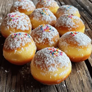 - 2 cups all-purpose flour - 3/4 cup granulated sugar - 1 tablespoon baking powder - 1/2 teaspoon salt - 2 large eggs - 1/2 cup whole milk To make the perfect cream soda donut holes, begin with essential ingredients. All-purpose flour forms the base. Granulated sugar adds sweetness. Baking powder helps them rise. A pinch of salt enhances flavor. You will need two large eggs for binding. Whole milk keeps the batter moist. - 1 cup cream soda - 1/2 cup unsalted butter, melted - 1 teaspoon vanilla extract - 1 cup powdered sugar (for coating) - Optional: Sprinkles for decoration Next, we add flavor enhancers. Cream soda gives a unique twist. Unsalted butter adds richness. Vanilla extract brings warmth. After baking, coat the donut holes in powdered sugar. You can add sprinkles if you like a pop of color. These ingredients combine to create a joyful treat. For the full recipe, follow the steps to bake your delicious cream soda donut holes! 1. Preheat the oven: Set your oven to 350°F (175°C). This ensures even baking. 2. Grease the muffin or donut hole pan: Use cooking spray or butter to coat the pan. This helps the donut holes pop out easily after baking. 1. Combine dry ingredients: In a large bowl, whisk together 2 cups of all-purpose flour, 3/4 cup of granulated sugar, 1 tablespoon of baking powder, and 1/2 teaspoon of salt. Make sure they blend well. 2. Mix wet ingredients until smooth: In another bowl, mix 2 large eggs, 1/2 cup of whole milk, 1 cup of cream soda, 1/2 cup of melted unsalted butter, and 1 teaspoon of vanilla extract. Stir until the mixture is smooth and creamy. 1. Fill the pan and bake: Pour the wet ingredients into the dry ingredients. Stir gently until just combined. Spoon the batter into the prepared pan, filling each cavity about 2/3 full. Bake for 12-15 minutes. When done, the tops should be golden brown. 2. Cooling and coating the donut holes: Let the donut holes cool in the pan for about 5 minutes. Then, transfer them to a wire rack. While they are warm, roll them in 1 cup of powdered sugar until fully coated. For fun, you can add sprinkles on top. Enjoy your Cream Soda Donut Holes! For the full recipe, refer to the recipe details above. To make the best cream soda donut holes, avoid over-mixing the batter. Over-mixing can lead to tough donut holes. Mix just until you see no dry flour. It’s okay if some lumps remain. This keeps your donut holes soft and light. Next, check for doneness with a toothpick. Insert the toothpick into the center of a donut hole. If it comes out clean, your donut holes are ready. If there is wet batter on the toothpick, bake them a few more minutes. These donut holes are best served warm. The warmth enhances their flavor and texture. You can also let them cool to room temperature if needed. Pair your donut holes with drinks like milk or coffee. They are also great with a glass of cream soda. This adds a fun twist to your dessert experience. If your donut holes turn out dense, try mixing less next time. Also, check your baking powder for freshness. Old baking powder may not rise well. To ensure even baking, fill each cavity in your pan with the same amount of batter. This helps them cook at the same rate and stay uniform. If some are larger, they may bake longer than others. For the full recipe, check the earlier section. Enjoy making these delightful treats! {{image_2}} You can switch up the soda flavor for fun. Try root beer or orange soda. Each brings a unique taste to the donut holes. Adding spices like cinnamon can also enhance the flavor. A teaspoon of cinnamon gives a warm touch. Nutmeg or ginger can add depth too. Experiment with what you like best! If you need gluten-free donut holes, use gluten-free flour blends. They work well in this recipe. For a vegan version, swap eggs with applesauce or flaxseed meal. Use non-dairy milk and vegan butter in place of dairy. These changes keep the taste great while fitting your diet. You can try different coatings beyond powdered sugar. Consider rolling in crushed nuts or coconut. For a twist, fill the donut holes with jam or cream. Chocolate ganache or whipped frosting can also work well. Get creative and make these treats truly yours! For the full recipe, check out the details above. To keep your cream soda donut holes fresh, store them at room temperature. Place them in an airtight container. This will help keep them soft and tasty. If you live in a hot area, refrigerate them to avoid spoilage. Just remember to let them come back to room temperature before serving. Freezing is a great way to save your donut holes. To freeze them, let the donut holes cool completely. Then, place them in a single layer on a baking sheet. Once they are frozen, transfer them to a freezer bag. This prevents them from sticking together. To reheat, simply pop them in the microwave for about 15-20 seconds. You can also warm them in the oven at 350°F (175°C) for about 5-7 minutes. At room temperature, cream soda donut holes last about 2-3 days. If stored in the fridge, they can last up to a week. Look for signs of spoilage, such as a dry texture or unusual smells. If they feel hard or look different, it’s best to toss them. Enjoy your sweet treats while they are fresh! You’ll find the full recipe for these delightful donut holes [here](link). To make cream soda donut holes from scratch, follow these steps: 1. Preheat the Oven: Set your oven to 350°F (175°C). 2. Grease the Pan: Use cooking spray on a mini muffin tin or donut hole pan. 3. Mix Dry Ingredients: In a bowl, whisk together the flour, sugar, baking powder, and salt. 4. Prepare Wet Ingredients: In another bowl, mix the eggs, milk, cream soda, melted butter, and vanilla until smooth. 5. Combine: Pour the wet mix into the dry mix. Stir gently, but don’t over-mix. 6. Fill the Pan: Spoon the batter into the prepared pan, filling each spot about two-thirds full. 7. Bake: Bake for 12-15 minutes until golden. A toothpick should come out clean. 8. Cool and Coat: Let them cool for five minutes. Roll the warm donut holes in powdered sugar. Add sprinkles if you like. This recipe makes about 24 donut holes. These bites are sweet, fluffy, and bursting with cream soda flavor. You can find cream soda donut holes at local bakeries or specialty shops. Some grocery stores may carry them in their bakery section. If you prefer online shopping, try platforms like Amazon or local delivery services. You can also check websites that specialize in gourmet treats. Yes, you can prepare these donut holes ahead of time. You can bake them a day before your event. Store them in an airtight container at room temperature. For longer storage, freeze them. To freeze, place them in a single layer on a baking sheet. Once frozen, transfer them to a zip-top bag. When ready to enjoy, thaw them at room temperature. You can reheat them in the oven for a few minutes to restore their warmth and texture. In this blog post, we covered how to make delicious cream soda donut holes. We discussed essential ingredients and key flavor enhancers that give them a unique taste. I shared step-by-step instructions, tips for perfect results, and variations for different diets and flavors. Remember, you can always store these treats for later or even freeze them. With these easy methods, you can enjoy baking fun treats. Don’t be afraid to get creative and try new variations. Your donut holes will delight friends and family!