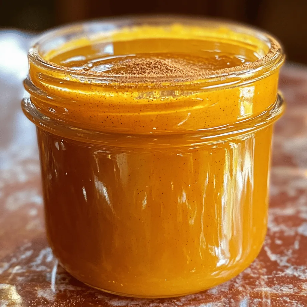 - Water - Granulated sugar - Pure pumpkin puree - Vanilla extract - Ground cinnamon - Ground nutmeg - Ground ginger - Ground cloves - Salt Choosing the right pumpkin puree When picking pumpkin puree, look for products with just pumpkin. Avoid those with added sugar or spices. Canned puree is easy to find and often works well. If you want fresh, roast your own pumpkin and puree it. This gives a rich, fresh flavor. Alternatives for granulated sugar If you want to cut sugar, try using honey or maple syrup. These sweeteners add unique flavors. You can also use a sugar substitute like stevia. Just remember to adjust the amount since they can be sweeter. Importance of using pure vanilla extract Always use pure vanilla extract for the best taste. I recommend avoiding imitation vanilla, as it lacks depth. Pure vanilla brings warmth and richness to your syrup. It makes a big difference in the final flavor. 1. Dissolving sugar in water Start by mixing 1 cup of water and 1 cup of granulated sugar in a medium saucepan. Place it on medium heat. Stir the mixture until the sugar fully dissolves. This step is key to a smooth syrup. 2. Adding and blending pumpkin puree Once the sugar dissolves, add ½ cup of pure pumpkin puree. Whisk it in until it blends well with the sugar-water mix. This adds that rich pumpkin flavor we all love. 1. Simmering the mixture After blending, stir in 1 teaspoon of vanilla extract, 1 teaspoon of ground cinnamon, ½ teaspoon of ground nutmeg, ¼ teaspoon of ground ginger, ¼ teaspoon of ground cloves, and a pinch of salt. Bring the mixture to a gentle simmer. Let it cook for about 10 minutes. 2. Stirring to avoid sticking As it simmers, stir it occasionally. This prevents the mixture from sticking to the bottom of the pan. You want a nice, smooth syrup without any burnt bits. 1. Importance of straining Once cooked, remove the saucepan from heat and let it cool for a few minutes. Strain the syrup through a fine mesh sieve or cheesecloth into a clean container. This step removes any pumpkin solids and ensures your syrup is smooth. 2. Best storage practices Transfer your syrup into a glass bottle or jar with a tight lid. Store it in the fridge, where it will last for up to 2 weeks. You can use it in lattes, drizzled over pancakes, or even in desserts. Enjoy the taste of fall! - Adjusting sweetness levels: If you like it sweeter, add more sugar. Stir in a bit at a time until it tastes right. If it’s too sweet, try adding more pumpkin puree. This balances the flavor nicely. - Infusing additional flavors: Want something special? Add a dash of cardamom or allspice for more warmth. You can also mix in a splash of maple syrup for a richer taste. Experiment and find what you love best! - Overcooking the syrup: Watch the heat! Cooking too long can make the syrup thick and sticky. It should simmer gently for about 10 minutes. This helps the flavors blend without making it too thick. - Skipping the straining process: Always strain your syrup! This step removes any pumpkin bits, giving you a smooth texture. Use a fine mesh sieve or cheesecloth. It makes a big difference in how your syrup pours and tastes. {{image_2}} You can make your pumpkin syrup even better by adding extra spices. Cardamom adds a warm, sweet taste. You can try a pinch for a new twist. Experimenting with sweeteners can also change the flavor. Use honey or maple syrup instead of granulated sugar. These options may give you a different taste profile. This syrup works great in lattes. Just add a few pumps to your coffee, and you have a fall treat. It brings warmth and flavor to your drink. You can also use it as a dessert topping. Drizzle it over pancakes or ice cream for a sweet touch. It adds a lovely fall vibe to any dish. To keep your pumpkin syrup fresh, use a clean glass bottle or jar. A tight-fitting lid helps keep air out and flavor in. Always let the syrup cool before sealing it. If you see any mold or a strange smell, it has gone bad. Toss it out if you notice these signs. In the fridge, your pumpkin syrup lasts about two weeks. If you want it to last longer, freezing is a good choice. Pour the cooled syrup into an ice cube tray. Once frozen, transfer the cubes to a freezer bag. This way, you can use just what you need later. You can add pumpkin syrup to many drinks. It works great in coffee. You can make a pumpkin spice latte at home. Just mix the syrup with hot coffee and milk. You can also use it in chai tea for a fall twist. Try drizzling it over iced coffee for a refreshing treat. Don't forget to add it to smoothies for a fun flavor boost! Absolutely! Pumpkin syrup adds a nice flavor to baked goods. Use it in muffins or pancakes for a sweet touch. You can also stir it into cake batter for added moisture and taste. It works well in cookies, too. Just reduce the sugar in your recipe since the syrup is sweet. You can even use it in frostings for an extra flavor kick! Yes, you can make a sugar-free pumpkin syrup! Use sugar substitutes like stevia or erythritol. These options can give you the sweetness without the calories. Just remember to adjust the amount based on the substitute's sweetness level. You can also try using maple syrup or honey for a natural sweetness. Check the labels to ensure they meet your needs. Now you know how to make pumpkin syrup with simple steps and quality ingredients. You can pick the best pumpkin puree and try new flavors. Remember to avoid common mistakes like overcooking. Store your syrup right so it lasts longer. Enjoy using it in drinks and desserts. Making your own syrup lets you control flavors and sweetness. Have fun experimenting with this tasty addition to your recipes!