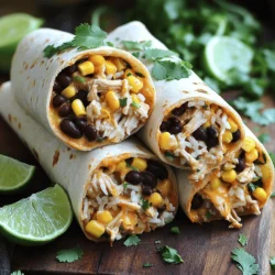 - 2 cups shredded cooked chicken - 1/2 cup chipotle ranch dressing - 1 cup black beans, drained and rinsed - 1 cup corn kernels (fresh, frozen, or canned) - 1 cup cooked rice (white or brown) - 1 cup shredded cheddar cheese - 1/2 cup diced tomatoes - 1/4 cup chopped fresh cilantro - 4 large flour tortillas - Salt and pepper to taste - Additional toppings (e.g., avocado, jalapeños) The main stars of your burrito are shredded chicken and chipotle ranch dressing. The chicken adds protein and flavor, while the dressing gives it a spicy kick. Together, they create a rich and tasty base. Next, we have the additional ingredients. Black beans provide fiber and texture. Corn kernels add sweetness and color. Rice helps to fill the burrito and makes it hearty. Shredded cheddar cheese brings creaminess, while diced tomatoes add freshness. Fresh cilantro offers a burst of herb flavor. Don't forget the seasoning! A pinch of salt and pepper can elevate your dish. You can also add other toppings like avocado for creaminess or jalapeños for heat. For the full recipe, check out the details above. This combination of ingredients will make your Chipotle Ranch Chicken Burrito a delicious and satisfying meal. 1. Combine chicken and dressing: In a large bowl, mix 2 cups of shredded cooked chicken with 1/2 cup of chipotle ranch dressing. Make sure the chicken gets coated well. 2. Add remaining ingredients: Next, add 1 cup of black beans, 1 cup of corn kernels, and 1 cup of cooked rice to the bowl. Now, toss in 1 cup of shredded cheddar cheese, 1/2 cup of diced tomatoes, and 1/4 cup of chopped cilantro. Season with salt and pepper to taste. Gently stir everything until combined. 1. Warming tortillas in the microwave: Take 4 large flour tortillas and warm them for about 15 seconds in the microwave. This makes them soft and easy to roll. 2. Skillet method: If you prefer, you can warm the tortillas in a skillet. Heat the skillet over medium heat. Place each tortilla in the skillet for about 20-30 seconds on each side until they are pliable. 1. Layering the filling: Lay a warm tortilla flat on a clean surface. Add a generous scoop of your chicken mixture in the center. 2. Folding techniques: Fold the sides of the tortilla inward. Then, roll from the bottom up. Tuck in the filling as you go to create a tight burrito. 3. Repeat this for all the tortillas and filling. If you want extra crispiness, heat a skillet over medium heat. Place the burritos seam side down and cook for 2-3 minutes on each side until golden and slightly crispy. I hope you enjoy making this Chipotle Ranch Chicken Burrito! For the complete recipe, check out the [Full Recipe]. - Drizzle extra chipotle ranch dressing on top for more flavor. - Garnish with fresh cilantro or lime slices for a pop of color. - For a crispy texture, grill the burritos. Cook each side for 2-3 minutes. - You can also bake burritos in the oven at 375°F for about 15 minutes. - Use pre-cooked chicken or store-bought chipotle ranch dressing to save time. - Make a big batch for meal prep. Store extras in the fridge for quick meals. This recipe is easy to follow and full of flavor. You can find the Full Recipe earlier in this article. {{image_2}} You can switch up the main protein in the burrito. Use turkey or beef instead of chicken. Both options add a different flavor. If you want a meatless meal, try tofu. Tofu absorbs flavors well. It will soak up the chipotle ranch dressing nicely. To make the dish more exciting, add spices to the mix. Cumin brings warmth, while paprika adds a sweet touch. You can also try other dressings. A spicy salsa or zesty ranch can change the taste. Experiment with what you like best. If you want to change how you serve this dish, consider burrito bowls. Layer the ingredients in a bowl instead of a wrap. This way, you can enjoy all the flavors without the tortilla. You can also make tacos using the same filling. Just use smaller tortillas for a fun twist. You can store your burritos in the fridge for up to three days. Make sure they cool down first. Place the burritos in an airtight container. This keeps them fresh and prevents them from drying out. For longer storage, you can freeze burritos. Wrap each burrito in plastic wrap. Then, place them in a freezer bag or container. They can last up to three months in the freezer. When you're ready to eat, let them thaw overnight in the fridge. Reheat them in the microwave for about 2-3 minutes. You can also warm them in the oven at 350°F for about 15-20 minutes. To keep your leftovers fresh, use airtight containers. This helps retain moisture and flavor. You can also use parchment paper to wrap each burrito before placing them in a container. This adds an extra layer of protection. If you want, you can separate the filling and tortillas. Store them separately for better freshness. A Chipotle Ranch Chicken Burrito is a tasty wrap filled with shredded chicken and chipotle ranch dressing. It also includes black beans, corn, rice, and cheese. The flavor is rich and smoky, with a hint of spice. This burrito is a crowd-pleaser and perfect for any meal. Yes! You can prepare the filling ahead of time. Store it in the fridge for up to three days. Just warm the filling and tortillas before serving. This saves time when you're ready to eat. To add heat, try these options: - Mix in diced jalapeños. - Use hot chipotle ranch dressing. - Sprinkle red pepper flakes into the filling. These additions will give your burrito a spicy kick. Many fast-casual spots offer burritos like this. Look for places that focus on Mexican or Tex-Mex food. You can often find similar options on their menu. Chain restaurants may also have their own take on this dish. Here are some great sides for your burritos: - Tortilla chips with salsa or guacamole. - A fresh salad with lime dressing. - Mexican rice or refried beans. These sides will enhance your meal and make it more filling. You can easily change your burrito filling. Here are some ideas: - Swap the chicken for turkey, beef, or tofu. - Add different veggies like bell peppers or onions. - Use brown rice or quinoa for a healthier twist. Feel free to get creative with your ingredients! You now know how to make a tasty Chipotle Ranch Chicken Burrito. Start with chicken and Chipotle ranch dressing, adding other ingredients for flavor. Warm your tortillas and layer your filling well. Remember, you can customize ingredients, try different cooking methods, and even prepare ahead of time. Whether you make burritos or bowls, the options are endless. Enjoy your delicious meal with friends or save some for later. Happy cooking!