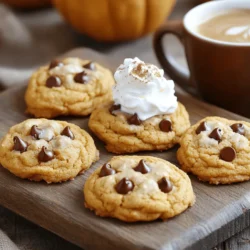To make these delicious pumpkin spice latte cookies, gather these items: - 1 cup pumpkin puree (not pumpkin pie filling) - 1 cup brown sugar, packed - 1/2 cup granulated sugar - 1/2 cup unsalted butter, softened - 1 large egg - 2 teaspoons vanilla extract - 2 cups all-purpose flour - 1 teaspoon baking soda - 1 teaspoon baking powder - 2 teaspoons pumpkin spice (a mix of cinnamon, nutmeg, and ginger) - 1/2 teaspoon salt - 1/2 cup semi-sweet chocolate chips - Whipped cream for topping (optional) - Extra pumpkin spice for sprinkling (optional) You can change some ingredients if needed. Here are some ideas: - Use maple syrup instead of brown sugar for a unique flavor. - For a dairy-free option, use coconut oil instead of butter. - Substitute gluten-free flour for all-purpose flour to make these cookies gluten-free. - Instead of chocolate chips, try nuts or dried fruit for different tastes. You'll need a few tools to make these cookies. Gather these: - A large mixing bowl for combining ingredients - A whisk for mixing dry ingredients - An electric mixer or a sturdy spoon for creaming butter and sugars - A baking sheet lined with parchment paper for easy cleanup - A measuring cup and spoons for accurate measurements - A cooling rack to let the cookies cool properly These ingredients and tools will help you bake the best pumpkin spice latte cookies! For the complete recipe, check the Full Recipe section. First, gather your ingredients. You will need pumpkin puree, brown sugar, granulated sugar, butter, egg, and vanilla. Make sure you have flour, baking soda, baking powder, pumpkin spice, salt, and chocolate chips too. 1. Preheat your oven to 350°F (175°C). Line a baking sheet with parchment paper. 2. In a large mixing bowl, cream the softened butter, brown sugar, and granulated sugar. Mix until light and fluffy. 3. Add the pumpkin puree, egg, and vanilla extract. Beat the mixture until it is well combined. 4. In another bowl, whisk together the flour, baking soda, baking powder, pumpkin spice, and salt. 5. Gradually mix the dry ingredients into the wet mixture. Stir gently until just combined. Avoid overmixing to keep cookies soft. 6. Fold in the chocolate chips. This adds sweetness and a nice texture to the cookies. 7. Scoop tablespoon-sized portions of dough onto the prepared baking sheet. Space them about 2 inches apart. 8. Bake for 12-15 minutes. The edges should be lightly golden, and the centers should look set. 9. Once baked, remove the cookies from the oven. Let them cool on the baking sheet for 5 minutes. 10. Transfer cookies to a wire rack to cool completely. 11. For serving, consider topping with whipped cream and a sprinkle of pumpkin spice. This step adds a fun touch! To get the right texture for your cookies, use room-temperature butter. This helps mix well with sugars, making a nice base. Cream the butter and sugars until light and fluffy. This step is key for soft cookies. When adding flour, mix just until combined. Overmixing will make the cookies tough. One common mistake is using pumpkin pie filling instead of pumpkin puree. The filling has extra spices and sugars. Also, don’t skip the baking soda or baking powder. These ingredients help your cookies rise and stay soft. Lastly, watch the baking time. Remove them when the edges are golden. This keeps the centers chewy. To boost the flavor, use fresh spices like cinnamon and nutmeg. They give a nice kick. Try adding a pinch of sea salt to balance the sweetness. If you want a stronger coffee flavor, mix in a teaspoon of instant coffee granules. For a fun twist, drizzle melted chocolate on top after cooling. For the full recipe, check the earlier section. {{image_2}} You can make these cookies gluten-free. Use a gluten-free flour blend instead of all-purpose flour. Look for blends that include xanthan gum, which helps hold the cookies together. These cookies will still have that warm, fall flavor, making them a hit for everyone. To make vegan pumpkin spice latte cookies, swap the egg for a flax egg. Mix one tablespoon of ground flaxseed with three tablespoons of water and let it sit until it thickens. Use vegan butter in place of regular butter. This way, you keep the cookies soft and tasty without dairy or eggs. Mix-ins can change your cookie game! Add chopped nuts like walnuts or pecans for crunch. You can also try dried fruit like cranberries or raisins for a sweet twist. If you want extra chocolate flavor, throw in more chocolate chips or even white chocolate chunks. Each mix-in will bring a new flavor and texture to your cookies. For the full recipe, check out the Pumpkin Spice Latte Cookies section. To keep your Pumpkin Spice Latte Cookies fresh, place them in an airtight container. This will help maintain their soft texture. You can layer parchment paper between cookies to prevent sticking. Store them at room temperature for the best taste. If you want to save some for later, freezing is a great option. First, let the cookies cool completely. Then, place them in a single layer on a baking sheet. Freeze until they are solid. After that, transfer the cookies to a freezer-safe bag or container. They can last up to three months in the freezer. When stored properly, these cookies will stay fresh for about a week at room temperature. If you freeze them, they remain tasty for three months. Just remember to let them thaw before enjoying. You can also warm them in the microwave for a few seconds for that fresh-baked taste. These cookies stand out because they blend fall flavors with coffee. The pumpkin puree adds moisture and flavor. The pumpkin spice brings warmth, and the chocolate chips add sweetness. Together, they create a cookie that feels cozy and festive. Each bite is a hug on a plate, perfect for fall. Yes, you can use fresh pumpkin! Just cook and mash the pumpkin until smooth. Make sure it is not watery. Fresh pumpkin has a vibrant flavor that can enhance your cookies. However, canned pumpkin puree is easier to use and saves time. Serve these cookies warm for the best taste. You can place them on a decorative platter. A drizzle of icing sugar makes them even prettier. Pair them with a warm cup of coffee or tea. Whipped cream on top adds a nice touch, too! To reheat, place cookies in the microwave for 10-15 seconds. This warms them up without drying them out. You can also use an oven at 350°F for 5-7 minutes. This method keeps them soft and fresh. For the complete recipe, check out the Pumpkin Spice Latte Cookies section above. In this blog post, we explored the must-have ingredients for pumpkin spice latte cookies and how to achieve the perfect texture. I shared tips to avoid common mistakes and enhance flavor. You learned about variations, including gluten-free and vegan options, as well as proper storage methods. As you bake these cookies, remember they are not just treats; they bring warmth and joy. Enjoy the process and share your creations with others!