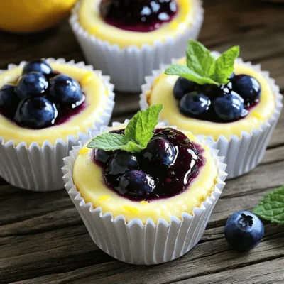 Mini Lemon Blueberry Cheesecakes Irresistible Treat