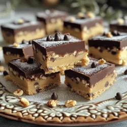 - 1 cup unsalted butter, softened - 3/4 cup brown sugar, packed - 1/4 cup granulated sugar - 2 teaspoons vanilla extract - 2 cups all-purpose flour - 1/2 teaspoon salt - 1 can (14 oz) sweetened condensed milk - 1 cup mini chocolate chips - 1/2 cup chopped nuts (optional) - 1 cup dark chocolate chips (for topping) When making cookie dough bars, start with the right ingredients. Each one plays a key role in taste and texture. The unsalted butter gives a rich base. Brown sugar adds a nice caramel flavor, while granulated sugar adds sweetness. The vanilla extract brings warmth to the overall mix. All-purpose flour makes the bars soft and chewy. Salt balances the sweetness and enhances flavors. Sweetened condensed milk adds creaminess and helps the bars hold together. Mini chocolate chips add bursts of chocolate in every bite. If you like, toss in chopped nuts for crunch. Finally, melting dark chocolate on top creates a perfect finish. - Vegan substitutes - Gluten-free flour options - Alternative sweeteners Feel free to customize your cookie dough bars! If you want a vegan version, swap out the butter for a plant-based option. Use flaxseed meal mixed with water instead of sweetened condensed milk. For gluten-free bars, you can try almond or coconut flour. If you want less sugar, use stevia or monk fruit as alternatives. Each choice allows you to create your own twist! For the full recipe, check out the Cookie Dough Bliss Bars . Enjoy the fun of baking! 1. Creaming the butter and sugars Start with a large bowl. Add 1 cup of softened butter, 3/4 cup of brown sugar, and 1/4 cup of granulated sugar. Mix them together until the mixture is light and fluffy. This step is key for a smooth texture. 2. Adding in the wet ingredients Next, stir in 2 teaspoons of vanilla extract. Make sure it blends well with the butter and sugar mix. This adds a lovely flavor to your bars. 3. Incorporating dry ingredients Gradually add 2 cups of all-purpose flour and 1/2 teaspoon of salt. Mix until just combined. Avoid overmixing; this keeps your bars soft and chewy. Then, slowly pour in 1 can of sweetened condensed milk. Mix until the dough is smooth and creamy. Finally, fold in 1 cup of mini chocolate chips and 1/2 cup of chopped nuts if you choose. 1. Preparing the baking dish Line a 9x9 inch baking dish with parchment paper. Leave some overhang on the sides. This makes it easy to lift out the bars later. 2. Pressing the dough Take the cookie dough mixture and press it evenly into the lined dish. Use a spatula to smooth out the top. Make sure it’s packed well for even baking. 3. Melting and layering the chocolate In a microwave-safe bowl, melt 1 cup of dark chocolate chips. Heat it in 30-second intervals, stirring in between. Once smooth, pour the melted chocolate over the pressed cookie dough. Spread it evenly with a spatula for a nice finish. 1. Refrigeration time Place the baking dish in the fridge for at least 2 hours. This helps the bars set and firm up nicely. 2. Cutting and displaying the bars Once the bars are firm, lift them out of the dish using the parchment paper. Cut them into squares. You can stack and display them on a pretty platter. If you want, dust with powdered sugar for an added touch. These cookie dough bars are a delightful treat that everyone will love. For the full recipe, refer back to the earlier section. To get the right texture in your cookie dough bars, you can aim for either chewy or crunchy. For chewy bars, cream the butter and sugars well. This adds air and creates a soft bite. Use all-purpose flour, which keeps it tender. For a crunchier bar, bake a little longer, and let it cool fully. You can also try baking them in a larger pan, which spreads the dough thinner. If you want a softer texture, try chilling the dough before pressing it into the pan. One common mistake is overmixing the dough. Mixing too much can make the bars tough. Mix just until you see no dry flour. Another issue is incorrect refrigeration time. If you don't chill them long enough, they won’t set properly. Always wait at least two hours. This helps the bars firm up nicely for cutting. When serving, stack the bars on a nice platter. This makes them look fancy and fun. You can dust them with powdered sugar for a sweet touch. If you want to add some flair, drizzle melted chocolate on top before serving. You can also add a scoop of ice cream on the side for a treat. These small changes can make your cookie dough bars even more special. {{image_2}} When it comes to cookie dough bars, you can get creative! Here are some fun variations to try. Vegan Cookie Dough Bars Make these bars vegan by swapping out some ingredients. Use vegan butter instead of regular butter. Replace sweetened condensed milk with coconut cream or a nut-based milk. You can also use flaxseed meal as an egg replacer. This keeps the bars just as tasty. Gluten-Free Cookie Dough Bars For gluten-free bars, use a gluten-free flour blend. Many blends work well, and you can find them easily at stores. Just make sure to check the labels to avoid any gluten traces. Your bars will still be delicious! Different kinds of chocolate Chocolate is key to these bars! You can switch from mini chocolate chips to white chocolate or milk chocolate. You can even mix flavors, like dark and milk chocolate. This adds a nice twist! Adding flavor extracts (like almond) You can also play with flavor extracts. Try adding almond or mint extract for a new taste. Just remember to start with a small amount, like half a teaspoon. You can always add more if you want a stronger flavor. Pairing with ice cream What goes great with cookie dough bars? Ice cream! Serve a bar with a scoop of your favorite flavor. This will make a yummy dessert. You can even drizzle chocolate sauce on top for extra sweetness. Making cookie dough bar sandwiches Try making cookie dough bar sandwiches! Take two bars and put a scoop of ice cream in the middle. Press them together gently. This fun treat is perfect for parties or a fun family night! These variations and serving ideas will keep your cookie dough bars exciting and delicious. Don't forget to check the Full Recipe for the base of these delightful treats! To keep your cookie dough bars fresh, you need proper refrigeration. Once you cut the bars, place them in an airtight container. This helps seal in moisture and flavor. If you don’t have one, use a plastic wrap. Wrap each bar separately for best results. If you want to save some for later, freezing is a great option. Cut the bars into squares and wrap them tightly in plastic wrap. Then, place them in a freezer-safe bag. Use a label to mark the date. To thaw, take them out and let them sit in the fridge overnight. You can also thaw at room temperature for a few hours. In the fridge, these cookie dough bars last about one week. Keep an eye out for signs of spoilage. If you see any mold or an off smell, it’s best to toss them. Enjoy your sweet treat fresh for the best taste! You can easily make cookie dough bars without eggs. Just skip the eggs and use sweetened condensed milk instead. This milk adds sweetness and moisture. You get a rich and creamy texture without any eggs. It's perfect for those who avoid eggs in their diet. Yes, you can use whole wheat flour. It adds a nutty flavor and more fiber. The bars might be a bit denser, but they will still taste great. Just make sure to adjust the moisture if needed, as whole wheat flour absorbs more liquid. Store leftover cookie dough bars in an airtight container. Place parchment paper between layers to prevent sticking. Keep them in the fridge for up to a week. For longer storage, freeze them. Wrap each bar in plastic wrap and then place them in a freezer bag. Yes, some brands offer ready-made cookie dough bars. Look for them in your local grocery store. Brands like Ben & Jerry's and Nestle often have delicious options. Check the frozen section for convenience. The nutritional facts can vary based on ingredients. On average, each cookie dough bar has about 150-200 calories. They contain around 8-10 grams of fat and 15-20 grams of sugar. For exact numbers, check the ingredient labels or use a nutrition calculator with the Full Recipe. In this blog post, we explored how to make delicious cookie dough bars. You learned about the key ingredients, step-by-step instructions, and helpful tips for great texture. We covered variations, including vegan and gluten-free options, along with storage advice. Now you can create these tasty treats and impress your family or friends. Don’t hesitate to experiment with flavors. Enjoy your baking adventure!