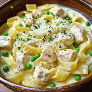 To make One-Pot Chicken Alfredo, you need a few simple ingredients. Here’s what you will need: - 2 tablespoons olive oil - 2 boneless, skinless chicken breasts, cubed - Salt and pepper to taste - 3 cloves garlic, minced - 1 cup chicken broth - 1 cup heavy cream - 8 ounces fettuccine pasta - 1 cup grated Parmesan cheese - 1 teaspoon Italian seasoning - 1 cup frozen peas (optional) - Fresh parsley, chopped (for garnish) These ingredients come together to create a dish that is creamy and comforting. Olive oil adds flavor and helps cook the chicken. The chicken breasts give the dish protein and heartiness. Seasoning with salt and pepper makes everything taste great. Garlic adds a nice aroma and depth of flavor. Chicken broth and heavy cream form the rich sauce. Fettuccine pasta is perfect for soaking up the sauce. Parmesan cheese adds a savory kick, while Italian seasoning gives a touch of herbiness. Frozen peas add a pop of color and nutrition. Finally, fresh parsley makes your dish look beautiful and fresh. For the full recipe, check out the [Full Recipe]. First, heat 2 tablespoons of olive oil in a large pot over medium heat. This oil helps cook the chicken and adds flavor. Next, season 2 cubed boneless chicken breasts with salt and pepper. When the oil is hot, add the chicken to the pot. Cook it for about 6 to 7 minutes. You want it browned and fully cooked. Once done, take the chicken out and set it aside on a plate. In the same pot, add 3 minced garlic cloves. Sauté them for about 1 minute until they smell good. Be careful not to burn the garlic; it can turn bitter. Then, pour in 1 cup of chicken broth and 1 cup of heavy cream. Stir it well and bring it to a gentle simmer. This step is key for a rich sauce. Next, add 8 ounces of fettuccine pasta. Press it down into the liquid, so it cooks evenly. Stir it every few minutes to keep it from sticking. Cook according to the package instructions, usually about 10 to 12 minutes. You want it to be al dente, with a nice chew. Once the pasta is cooked, reduce the heat. Stir in 1 cup of grated Parmesan cheese and 1 teaspoon of Italian seasoning. Mix until the cheese melts and the sauce becomes creamy. If you like, add 1 cup of frozen peas and let them cook for about 2 minutes. This adds color and extra nutrients. Now, return the cooked chicken to the pot and mix it all together. Adjust the taste with more salt and pepper if needed. Let the dish sit for a couple of minutes to thicken. This step makes your One-Pot Chicken Alfredo perfect. For the full recipe, check out the details above. To make One-Pot Chicken Alfredo, you must ensure the chicken is fully cooked. Cook cubed chicken for 6-7 minutes until it turns golden brown. This step makes sure it is safe to eat. Always check that the internal temperature reaches 165°F (75°C). Stirring the pasta is also important. It helps keep the noodles from sticking together. Stir the pasta every few minutes as it cooks. This way, it absorbs all the creamy goodness from the sauce. You can add more seasoning options to boost flavor. A pinch of red pepper flakes adds warmth. You can also try adding herbs like basil or oregano. These small changes can make a big difference. Using freshly grated Parmesan makes the dish taste better. Pre-grated cheese can lack flavor and creaminess. Grating it fresh allows the cheese to melt evenly into the sauce. Garnishing can elevate the look of your dish. Sprinkle fresh parsley on top for a pop of color. You can add more grated Parmesan for extra flavor. Serve the Alfredo in shallow bowls for a nice touch. This presentation makes it easier to enjoy all the creamy sauce. A beautiful plate can make your meal feel special. {{image_2}} You can change the cream for light cream or even milk. This keeps it lighter but still tasty. For pasta, try using penne or rotini instead of fettuccine. Each type gives a new twist to your One-Pot Chicken Alfredo. Want to switch up the protein? Shrimp or salmon work great in this dish. Just cook them until tender. If you prefer a vegetarian option, use tofu or mushrooms. They absorb the flavors well and add a nice texture. To add some heat, sprinkle in red pepper flakes. It gives the dish a nice kick. For herbs, basil or spinach can bring fresh flavors. Just toss them in at the end for a burst of color and taste. After cooking, let your One-Pot Chicken Alfredo cool down. This helps keep it safe to eat later. Place it in the fridge in less than two hours. Use airtight containers. Glass or plastic containers work well. This keeps the dish fresh and prevents odors from mixing. For reheating, the best method is the stovetop. Place the Alfredo in a pot over low heat. Stir often to ensure even heating. You can also use a microwave. Heat in short bursts, stirring between each. To keep the creaminess, add a splash of milk or cream while reheating. You can freeze One-Pot Chicken Alfredo if you want to save it for later. Let it cool completely before freezing. Use freezer-safe bags or containers. Remove as much air as possible to avoid freezer burn. When ready to eat, thaw it overnight in the fridge. Reheat it on the stovetop. Add a little cream to restore its creamy texture. Yes, you can use other cheeses in this recipe. Try mozzarella for a milder taste. Cheddar adds a nice twist, too. If you want something sharper, go for Pecorino Romano. Each cheese brings a unique flavor. Mixing cheeses can create a rich taste. Just remember to keep the total amount similar to the Parmesan in the full recipe. Absolutely! This dish is great for kids. If your child is picky, reduce the garlic. You can also skip the peas if they don’t like them. For a milder sauce, add less cheese. You can also serve it plain and let kids add their own toppings. Making it fun can make it more appealing to them. You can keep leftovers in the fridge for up to three days. Make sure to let it cool before storing. Use an airtight container to keep it fresh. When reheating, do it slowly on low heat. This will help keep the sauce creamy. If it seems too thick, add a splash of broth or cream to loosen it up. This blog post shared a simple recipe for One-Pot Chicken Alfredo, outlining ingredients, steps, and tips. You learned how to cook tender chicken, create a creamy sauce, and present it beautifully. Remember, you can customize the recipe with your favorite proteins or flavors. Enjoy cooking and don’t be afraid to experiment. Homemade meals can be fun and tasty! Keep this guide handy as you make your own delicious pasta dish.