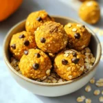 - 1 cup rolled oats - ½ cup pumpkin puree - ⅓ cup almond butter (or nut butter of choice) - ¼ cup honey or maple syrup - 1 teaspoon pumpkin pie spice - ½ teaspoon vanilla extract - ¼ cup ground flaxseed - ¼ cup mini chocolate chips (optional) - Pinch of salt When I make Pumpkin Spice Energy Bites, I love using simple, healthy ingredients. Each one plays a key role in flavor and nutrition. Rolled oats give a nice chew and energy boost. Pumpkin puree adds a creamy texture and rich flavor. Almond butter, or any nut butter, binds everything together while adding healthy fats. Honey or maple syrup sweetens the bites naturally. Pumpkin pie spice gives that warm, cozy taste. The pinch of salt enhances all the flavors. Ground flaxseed is my secret for extra fiber and nutrients. I sometimes toss in mini chocolate chips for a touch of sweetness and fun. You can find the full recipe above to help you get started. - You can swap almond butter for peanut or sunflower seed butter. - Use agave syrup or brown sugar instead of honey. - Try cinnamon or ginger if you don’t have pumpkin pie spice. These substitutions let you customize the bites to your taste and needs. - Pumpkin is packed with vitamins and fiber. It supports eye health and boosts immunity. - Oats are great for heart health and keep you full longer. They also provide energy. - Flaxseed adds omega-3 fatty acids and helps digestion. - Dark chocolate contains antioxidants, which can help fight free radicals in the body. These ingredients not only taste good but also support your health. Enjoying a tasty snack can be good for you! - Mixing dry ingredients In a large bowl, combine 1 cup of rolled oats and ¼ cup of ground flaxseed. Stir them well to mix. - Preparing the wet mixture In another bowl, blend ½ cup of pumpkin puree, ⅓ cup of almond butter, ¼ cup of honey, 1 teaspoon of pumpkin pie spice, ½ teaspoon of vanilla extract, and a pinch of salt. Mix until smooth. - Combining the wet and dry ingredients Pour the pumpkin mix into the dry ingredients. Stir until everything is well combined. - Techniques for rolling into balls Grab about 1 tablespoon of the mixture. Roll it in your hands to form a ball. This part is fun and hands-on! - Tips for uniform sizing Use a small scoop to keep the sizes even. This helps all the bites look nice and cook evenly. - Importance of chilling Place the energy bites on a parchment-lined plate and refrigerate them for at least 30 minutes. Chilling firms them up. - Serving suggestions Serve the energy bites in a small bowl. You can sprinkle extra pumpkin pie spice on top for a special touch. These bites are great for a snack or after workouts. To get your energy bites just right, focus on texture and flavor. - Achieving the right texture: You want your bites chewy but not too sticky. If they feel too wet, add more oats or flaxseed. If they are too dry, a splash of nut butter or a bit more pumpkin puree can help. - Ensuring flavors meld properly: Mix the wet and dry ingredients well. Letting the mixture chill for a bit helps the flavors blend. I find that a 30-minute rest in the fridge does wonders. Storing your energy bites correctly is key to keeping them fresh. - Best ways to store energy bites: Use an airtight container in the fridge for up to one week. This keeps them moist and ready to eat. - Freezing options for longer shelf life: For longer storage, freeze them in a single layer on a baking sheet. Afterward, transfer them to a ziplock bag. They last up to three months in the freezer. How you serve your energy bites can make them even more fun. - Pairing ideas with drinks: Enjoy these bites with a warm chai latte or a glass of almond milk. The flavors really complement each other. - Creative presentations: Present the energy bites in a small bowl. Sprinkle some extra pumpkin pie spice on top for flair. You can also wrap them in cute paper for a nice gift! {{image_2}} You can change the flavor of your pumpkin spice energy bites easily. One way is by adding different spices. Try cinnamon, nutmeg, or ginger for a unique twist. Each spice brings its own taste and warmth. You could also mix in dried fruits. Chopped dates, cranberries, or raisins add sweetness and chewiness. These fruits make your bites even more delicious and fun. If you need gluten-free options, use gluten-free oats. They pack the same nutrition and flavor. For vegan alternatives, swap honey for maple syrup. You can also choose nut butters made from seeds, like sunflower seed butter. This keeps the recipe plant-based and just as tasty. Experimenting with seeds can add crunch and health benefits. Chia seeds or pumpkin seeds are great choices. They boost the protein and fiber in your bites. Mixing in protein powders is another fun idea. This can increase the protein content, making your snacks even more filling. You can use vanilla or chocolate-flavored powders to add extra taste. For the Full Recipe, you can follow the steps laid out above and enjoy these energy bites today! To keep your Pumpkin Spice Energy Bites fresh, use an airtight container. This helps to lock in moisture and flavor. You can store them in the fridge or freezer. If you choose the fridge, they stay firm and tasty. The freezer is great for longer storage. You can freeze them for up to three months. In the pantry, these bites can last about one week. Make sure to keep them in a cool, dry spot. In the fridge, they can last up to two weeks. This extended shelf life is perfect for busy days when you need a quick snack. Watch for changes in smell or texture. If they smell off or feel sticky, toss them out. Also, look for mold. If you see any, it’s time to discard them. Keeping an eye on these signs helps ensure you enjoy your snacks safely. Pumpkin spice energy bites are small, no-bake snacks. They combine oats, pumpkin puree, nut butter, and spices. This recipe is easy and quick, perfect for busy days. You get a tasty treat that is also healthy. You start by mixing rolled oats and ground flaxseed in a bowl. Then, you blend pumpkin puree, nut butter, honey, and spices in another bowl. Pour the wet mix into the dry ingredients and stir well. Finally, roll the mixture into small balls and chill them. Yes, you can change the recipe to fit your taste. Try using different nut butters like sunflower or cashew. You can also swap honey for maple syrup. Adding dried fruits or nuts can add a twist, too. Absolutely! They are packed with nutrients. Oats provide fiber, which helps digestion. Pumpkin is rich in vitamins and antioxidants. Flaxseed adds healthy fats and protein, making these bites a smart snack choice. This recipe makes about 12 to 15 energy bites. You can easily adjust the serving size based on your needs. If you want more, simply double the ingredients. Yes, you can use fresh pumpkin. Just make sure to cook it first and blend it until smooth. Fresh pumpkin can give a different flavor and texture. It’s a great way to use seasonal produce. For the best results, follow the Full Recipe for guidance. You now have all the tools to make tasty pumpkin spice energy bites. We covered ingredients, preparation, storage, and fun variations. Each step is simple and fun, making it easy to get creative. These bites are not just delicious; they're also good for you. Remember to store them well for longer freshness. Enjoy experimenting with flavors and sharing your tasty creations! Your snack time just got a lot better.