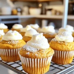 - 1 cup canned pumpkin puree - 1/2 cup cream cheese, softened - 1/2 cup granulated sugar - 1/2 cup brown sugar, packed - 1/4 cup vegetable oil - 2 large eggs - 1 teaspoon vanilla extract - 1 1/2 cups all-purpose flour - 1 teaspoon baking powder - 1 teaspoon baking soda - 1/2 teaspoon ground cinnamon - 1/4 teaspoon ground nutmeg - 1/4 teaspoon salt - 1/4 cup chopped walnuts or pecans (optional) Gathering the right ingredients is key for great pumpkin cream cheese muffins. I love using canned pumpkin puree because it saves time. Make sure your cream cheese is soft. This will help it blend well with the sugars. You need granulated sugar and brown sugar for sweetness and depth. Vegetable oil keeps the muffins moist. Then, you’ll need large eggs for binding. Vanilla extract adds a nice touch of flavor. For the dry mix, you’ll need all-purpose flour, baking powder, and baking soda for rise. Ground cinnamon and nutmeg bring warmth. A pinch of salt enhances all these flavors. If you like nuts, add walnuts or pecans for crunch. This recipe is simple and perfect for fall. You can find the full recipe for more details on how to prepare these tasty treats. - Step 1: Preheat oven and prepare muffin tin First, set your oven to 350°F (175°C). This temperature is perfect for baking. Next, line your muffin tin with paper liners or grease it well. This helps the muffins come out easily. - Step 2: Mix wet ingredients In a large bowl, mix the softened cream cheese, granulated sugar, and brown sugar. Use an electric mixer to beat them until smooth. This mix gives the muffins a rich flavor. Then, add the canned pumpkin, vegetable oil, eggs, and vanilla extract. Mix well until it looks creamy and smooth. - Step 3: Combine dry ingredients In another bowl, whisk together the flour, baking powder, baking soda, cinnamon, nutmeg, and salt. This step is key to making sure your muffins rise well. Mixing these dry ingredients evenly helps create a fluffy texture. - Step 4: Incorporate dry and wet mixtures Gradually add the dry mix to the wet mix. Use a spatula to fold it in gently. Be careful not to overmix; a few lumps are okay. If you want some crunch, fold in the walnuts or pecans now. - Step 5: Fill muffin tin and bake Spoon the batter into the muffin tin. Fill each liner about two-thirds full. This gives the muffins room to rise. Bake them for about 18-20 minutes. To check if they are done, insert a toothpick into the center. If it comes out clean, they are ready! - Step 6: Cooling and serving suggestions Let the muffins cool in the tin for about 5 minutes. After that, transfer them to a wire rack. This helps them cool evenly. Serve the muffins warm. You can sprinkle them with powdered sugar or add a dollop of whipped cream cheese frosting for a special treat. - Prep time: 15 minutes - Cook time: 20 minutes - Total time: 35 minutes For the full recipe, check the ingredients section above. Enjoy your baking! - Avoid overmixing the batter: Mix until just combined. Overmixing makes muffins tough. - Choosing the right pumpkin puree: Use canned pumpkin puree. It has a smooth texture. Fresh pumpkin can be watery and change the taste. - Vegan or gluten-free alternatives: Substitute eggs with flaxseed meal. Use gluten-free flour instead of all-purpose flour. - Flavor variations (spices, nuts, chocolate chips): Try adding ginger or cloves for warmth. Mix in chocolate chips or nuts like pecans for crunch. - Ideal serving suggestions: Serve muffins warm for the best flavor. Pair them with coffee or tea for a delightful treat. - Garnishing ideas for a festive look: Dust with powdered sugar. Top with cream cheese frosting or a sprinkle of cinnamon. For a special touch, add some fall-themed decorations around the plate. {{image_2}} The traditional recipe for pumpkin cream cheese muffins is a true delight. It combines sweet pumpkin with rich cream cheese. This mix creates a soft, moist treat. You can enjoy these muffins warm or cold. Each bite bursts with flavor, making it a favorite for many. If you prefer a vegan version, you can swap out a few ingredients. Use plant-based cream cheese instead of regular cream cheese. Replace eggs with flaxseed meal or applesauce. These changes keep the muffins tasty and soft. You won't miss the original version at all! Want to add a little extra fun? Add chocolate chips to the batter. The sweet chocolate pairs well with the pumpkin flavor. You can also use nuts like walnuts or pecans. These nuts add a nice crunch and earthy flavor. Just fold them in gently before baking. You can get creative with seasonal themes. For the holidays, try adding spices like ginger or cloves. These spices will warm up your muffins. You can also decorate them with festive toppings. In summer, you might want a fruity twist. Consider adding fresh berries or diced peaches. This gives a bright, fresh taste to your muffins. Try these variations to keep your baking exciting! For the full recipe, check out the [Full Recipe]. To keep your muffins fresh, store them in an airtight container. This helps keep moisture in and air out. You can also line the container with paper towels. This way, the towels absorb any extra moisture. If you want to store them in the refrigerator, place the muffins in a sealed bag or container. The fridge can help them stay fresh longer, but they may dry out. Enjoy them within a week for the best taste. You can freeze these muffins for later. First, let them cool completely. Wrap each muffin in plastic wrap. Then, place them in a freezer-safe bag. This keeps them tasty and safe from freezer burn. When you want to eat one, take it out and let it thaw. You can leave it on the counter or thaw it in the fridge overnight. To reheat, pop it in the microwave for about 20-30 seconds. This warms it up nicely. At room temperature, these muffins last about 2-3 days. Keep them in a cool, dry place. If they stay in a warm area, they may spoil faster. Look for signs of spoilage. If the muffins smell off or have visible mold, throw them away. Enjoy your tasty Pumpkin Cream Cheese Muffins while they are fresh! For the full recipe, check out the earlier section. Can I use fresh pumpkin instead of canned? Yes, you can use fresh pumpkin! Just cook and puree it first. Fresh pumpkin gives a nice taste. Make sure to remove excess water to avoid a wet batter. What can I use instead of cream cheese? You can swap cream cheese with Greek yogurt or silken tofu. Both add creaminess. They also reduce fat while keeping your muffins moist. Can I lower the sugar content? Yes, you can reduce the sugar! Cut down by a quarter or use a sugar substitute. Just remember that this may change the taste slightly. How can I make these muffins healthier? To make them healthier, use whole wheat flour instead of white flour. You can also add in some oats for fiber. Adding applesauce can replace some oil too! Why is my batter too thick? If your batter is thick, it could be due to too much flour. Measure carefully! Adding a bit of milk can help make it smoother if needed. What can I do if the muffins are too dense? Dense muffins can happen if you overmix the batter. Mix just until combined. If they are still dense, check your baking powder and baking soda for freshness. You learned about making Pumpkin Cream Cheese Muffins. We covered ingredients, steps, and tips. I shared how to customize your muffins for your taste and dietary needs. Remember to store them for freshness and ask any questions as you bake. Enjoy your delicious muffins! They are perfect for sharing or enjoying alone. Happy baking!