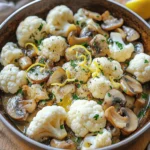 - 1 medium head of cauliflower, cut into florets - 8 oz (about 225g) mushrooms, sliced - 4 cloves of garlic, minced - 2 tablespoons olive oil - 1 tablespoon butter - 1 teaspoon dried thyme - 1 teaspoon smoked paprika - Salt and pepper to taste - Fresh parsley for garnish - Zest of 1 lemon Gathering fresh ingredients makes a big difference. I love using a medium head of cauliflower for a nice crunch. The cauliflower should be cut into bite-sized florets. For the mushrooms, I prefer cremini or button mushrooms for their flavor. Slicing them helps them cook evenly and absorb all the spices. The garlic adds a punch to this dish. I use four cloves, minced, to ensure it infuses well. Olive oil and butter work together to create a rich base. Two tablespoons of olive oil keep it healthy, while one tablespoon of butter adds depth. Dried thyme and smoked paprika bring warmth and complexity. I add one teaspoon of each for balance. Seasoning with salt and pepper is key to enhancing all flavors. Fresh parsley gives a nice touch on top when serving. Lastly, the zest of one lemon brightens the dish with a fresh kick. With these ingredients, you're ready to create a flavorful delight that’s both simple and satisfying. First, I heat the olive oil and butter in a large skillet over medium heat. You want it to melt and shimmer. This step sets the stage for rich flavors. Next, I add the minced garlic. I sauté it for about one minute. The garlic should smell great, but avoid browning it. Brown garlic can taste bitter. Now, I add the sliced mushrooms to the skillet. I choose cremini or button mushrooms for their flavor. I cook them for about five to seven minutes. Stir them occasionally. This helps them brown and release moisture. Perfectly cooked mushrooms should be tender and golden. After the mushrooms are ready, I incorporate the cauliflower florets. I sprinkle in the dried thyme and smoked paprika. Then, I add salt and pepper to taste. Mixing everything well ensures that each bite is full of flavor. Next, I cover the skillet with a lid. This helps steam the mixture and cook the cauliflower. I let it cook for about eight to ten minutes. Stir occasionally to check on the texture. The cauliflower should be tender yet still have a slight crunch. Once done, I remove the lid and cook for an additional two to three minutes. This step helps any excess liquid evaporate and gives the dish a nice brown color. Finally, I stir in the lemon zest for a bright kick. Using fresh ingredients is key. Fresh garlic gives a punchy taste. Fresh cauliflower adds crunch and bright color. When it comes to seasoning, always adjust to your taste. Start with salt and pepper, then add more as needed. Smoked paprika adds depth, while thyme brings a lovely aroma. Always taste as you cook to find your perfect balance. Cooking times really matter here. For mushrooms, aim for about 5-7 minutes. You'll know they're done when they are browned, and their moisture has cooked off. For cauliflower, cook for 8-10 minutes with the lid on. You want it tender but still a bit firm. Watch for a slight crunch. After removing the lid, another 2-3 minutes helps brown the cauliflower and reduce excess liquid. This dish pairs well with many mains and sides. Serve it alongside grilled chicken or fish for a full meal. It also works great with quinoa or rice. For a fun twist, try it in tacos or wraps. Top with extra parsley or a squeeze of lemon for added brightness. Enjoy this dish hot for the best flavor! {{image_2}} You can easily change the mushrooms in this dish. Shiitake mushrooms add a rich taste, while portobello mushrooms give a meaty texture. If you want to add more color and nutrition, try adding spinach or bell peppers. These veggies cook well and blend nicely with the garlic and cauliflower. Cheese can take this dish to the next level. Adding parmesan gives a salty kick, while feta brings creaminess. You can also mix in fresh or dried herbs. Basil, oregano, or even a pinch of red pepper flakes can create a new flavor profile. Experimenting with these adds layers of taste. Want to make it vegan? Simply swap the butter for more olive oil or coconut oil. This keeps the dish rich without dairy. If gluten is a concern, this recipe is naturally gluten-free. Just make sure your seasonings and any added ingredients are also gluten-free. This way, everyone can enjoy the dish without worry. After cooking the Garlic Cauliflower Mushroom Skillet, let it cool. Store leftovers in an airtight container. This keeps moisture in and smells out. Place the container in the fridge. For best taste, consume within three days. To freeze, allow the dish to cool fully. Then, transfer it to a freezer-safe bag or container. Remove as much air as possible to prevent freezer burn. This dish can last up to three months in the freezer. To thaw, move it to the fridge overnight. Reheat in a skillet over medium heat until hot. In the fridge, this dish stays fresh for about three days. If it looks slimy or has a bad smell, it is time to toss it. Always check for off colors or strange textures before eating leftovers. To boost flavor, use fresh garlic. Fresh herbs like thyme and parsley add depth. A splash of lemon juice brightens the dish, enhancing all the flavors. Add a dash of soy sauce for umami. You can also sprinkle some grated cheese on top for a rich finish. Yes, you can use frozen cauliflower. Just thaw it first and drain excess water. Frozen florets can save time, but they may be softer. Adjust cooking time to ensure they don’t become mushy. Stir them in later to maintain some crunch. This skillet pairs well with grilled chicken or fish. Serve it alongside quinoa or brown rice for a hearty meal. A simple green salad also complements the dish nicely. For a cozy feel, enjoy it with crusty bread to soak up the flavors. This blog post offers a simple and tasty Garlic Cauliflower Mushroom Skillet recipe. You learned about the main and additional ingredients you'll need, plus step-by-step instructions for cooking. I shared tips for perfecting flavor and timing, along with serving suggestions and variations. Finally, I covered how to store leftovers properly. Try this dish for a healthy meal that’s easy and fun to make. Enjoy the cooking!