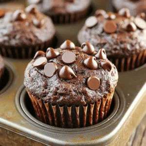 - 1 cup whole wheat flour - 1/2 cup cocoa powder (unsweetened) - 1/2 teaspoon baking soda - 1 teaspoon baking powder - 1/4 teaspoon salt - 1/3 cup maple syrup or honey - 1 cup plain Greek yogurt - 2 large eggs - 1 teaspoon pure vanilla extract - 1/2 cup dark chocolate chips (dairy-free if desired) - 1/4 cup almond milk or any milk of choice - Whole wheat flour: This flour adds fiber. Fiber helps with digestion and keeps you full longer. - Cocoa powder: It is rich in antioxidants. Antioxidants help fight free radicals in our bodies. - Baking soda and baking powder: They help the muffins rise. This gives them a light and fluffy texture. - Salt: A small amount enhances the flavor. It brings out the sweetness of the muffins. - Maple syrup or honey: These natural sweeteners add flavor and nutrients. They provide energy without refined sugar. - Greek yogurt: It adds creaminess and protein. Protein helps build and repair muscles. - Eggs: They provide protein and healthy fats. Eggs help with the structure of the muffins. - Vanilla extract: This adds a pleasant aroma and flavor. It makes the muffins taste sweeter naturally. - Dark chocolate chips: They provide richness and sweetness. Dark chocolate also has health benefits when eaten in moderation. - Almond milk: A dairy-free option that adds moisture. It keeps the muffins soft and tender. - Choose whole wheat flour that is fresh. Check the date on the package for the best quality. - Use unsweetened cocoa powder for a rich chocolate taste. Look for brands without added sugar. - Opt for pure maple syrup or raw honey. These are better than processed sweeteners. - Select plain Greek yogurt with live cultures. This helps with gut health and digestion. - Pick eggs that are free-range or organic for better flavor. They often have more nutrients. - Use dark chocolate chips with a high cocoa content. This means less sugar and more health benefits. - Choose almond milk that is unsweetened and free from additives. This keeps the recipe healthy and clean. These tips can help you make the best muffins. Using quality ingredients makes a big difference in taste and nutrition! First, set your oven to 350°F (175°C). This step is key for a great bake. Next, grab a muffin tin. You can use paper liners or grease it lightly with oil. This helps the muffins come out easily after baking. In a large bowl, mix together the wet ingredients. Start with 1/3 cup of maple syrup or honey. Add in 1 cup of plain Greek yogurt, 2 large eggs, and 1 teaspoon of pure vanilla extract. Whisk these until they are smooth and creamy. This mix gives your muffins moisture and flavor. Now, take another bowl for the dry ingredients. Here, you will whisk together 1 cup of whole wheat flour, 1/2 cup of cocoa powder, 1/2 teaspoon of baking soda, 1 teaspoon of baking powder, and 1/4 teaspoon of salt. Make sure these are mixed well. This step adds structure to your muffins. Slowly add the dry mix to the wet mix. Stir gently until just combined. Do not overmix. Overmixing makes your muffins tough. Then, fold in 1/2 cup of dark chocolate chips and 1/4 cup of almond milk. This makes the batter rich and chocolaty. Next, fill each muffin cup about 3/4 full with the batter. Bake for 18-20 minutes. Check with a toothpick; it should come out clean. Let them cool in the tin for 5 minutes, then move them to a wire rack. Enjoy your healthy double chocolate muffins! To avoid overmixing, mix gently. After adding dry ingredients, stir until just combined. You want a few lumps in the batter. Overmixing makes muffins tough. This is key for soft, fluffy muffins. Use a preheated oven at 350°F (175°C). Line your muffin tin with paper liners. This helps muffins release easily. Fill each cup about 3/4 full for even baking. Bake for 18-20 minutes. Check for doneness with a toothpick. For the best texture, use whole wheat flour and Greek yogurt. Whole wheat adds fiber and nutty flavor. Greek yogurt keeps muffins moist. Add dark chocolate chips for richness. Let muffins cool on a wire rack for the best taste. {{image_2}} You can boost these muffins with fun add-ins. Try adding nuts for crunch. Walnuts or pecans work great. Dried fruits like cherries or raisins add sweetness. You can also mix in peanut butter for a twist. If you love spice, a dash of cinnamon gives warmth. Feel free to get creative and make them your own! You can swap some ingredients for healthier options. Use honey or agave instead of maple syrup for a different sweetness. Instead of whole wheat flour, use almond flour for a nutty taste. You can also replace Greek yogurt with dairy-free yogurt. This keeps the muffins creamy while making them lighter. To make these muffins gluten-free, simply use gluten-free flour. Almond flour or coconut flour are great choices. Adjust the liquid slightly, as gluten-free flours absorb more moisture. Add a bit of xanthan gum to help with texture. These muffins will still taste rich and chocolatey without the gluten! I like to store my Healthy Double Chocolate Greek Yogurt Muffins in an airtight container. This keeps them moist and fresh. You can place a paper towel at the bottom of the container. This will help absorb any excess moisture. Store them at room temperature for the best taste and texture. To freeze muffins, let them cool completely first. Then, wrap each muffin in plastic wrap. Place the wrapped muffins in a freezer-safe bag or container. This way, they stay fresh for up to three months. When you want to eat one, simply thaw it at room temperature or warm it in the microwave. These muffins last about 3 to 5 days when stored at room temperature. If you refrigerate them, they can last about a week. However, the texture may change. For the best flavor and softness, enjoy them within the first few days. Yes, you can use regular yogurt in place of Greek yogurt. However, Greek yogurt gives these muffins a nice thick texture. If you use regular yogurt, the muffins may be a bit lighter. You can also try plant-based yogurts for a dairy-free option. Just make sure they are plain and unsweetened. You have many options! You can use chopped dark chocolate, chocolate chunks, or cacao nibs. You can also try dried fruits like raisins or cherries for a fruity twist. For a nutty flavor, add chopped nuts or seeds. This can change the taste but still keeps the muffins delicious. To make these muffins vegan, you can replace the eggs with flax eggs. Mix one tablespoon of ground flaxseed with three tablespoons of water. Let it sit for a few minutes until it thickens. You can keep the Greek yogurt or use a plant-based yogurt. Make sure to use maple syrup instead of honey. The best way to check is by using a toothpick. Insert it into the center of a muffin. If it comes out clean, the muffins are done. If it has batter on it, bake them a few more minutes. You can also check if the tops bounce back when gently pressed. In this article, we covered the key steps to bake muffins. We discussed ingredients, nutritional benefits, and tips for choosing quality items. I shared step-by-step instructions to make baking easy. You learned how to avoid overmixing and achieve the best texture. We explored various flavor options and healthy substitutions. Finally, I provided storage tips to keep your muffins fresh. Remember, great muffins start with good ingredients and careful baking. Enjoy the process and feel free to experiment!