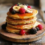 - Cottage cheese (1 cup) - Eggs (3 large) - Vanilla extract (½ teaspoon) - Baking powder (¼ teaspoon) - Cinnamon (¼ teaspoon, optional) - Salt (pinch) - Cooking fat (coconut oil or butter) The main ingredient in these pancakes is cottage cheese. It gives the pancakes a rich and creamy texture. I often use low-fat cottage cheese to keep things light. Eggs play a key role too. They bind everything together and add fluffiness. You will need vanilla extract for flavor. It adds a lovely sweetness without extra sugar. Baking powder helps the pancakes rise. A pinch of salt enhances the flavors. If you like, add cinnamon. It gives a warm taste that pairs well with maple syrup. For cooking, I prefer coconut oil. It adds a nice flavor and has a high smoke point. You can use butter if you prefer that taste. - Fresh fruits (berries, bananas) - Maple syrup or honey Toppings make these pancakes even better. Fresh fruits like berries or banana slices add color and nutrition. They also bring natural sweetness. I love drizzling my pancakes with maple syrup. Honey is a great choice too. It adds a floral note that complements the cottage cheese. These toppings transform a simple pancake into a gourmet treat! - In a mixing bowl, combine 1 cup of cottage cheese, 3 large eggs, ½ teaspoon of vanilla extract, ¼ teaspoon of baking powder, a pinch of salt, and ¼ teaspoon of cinnamon if you like it. - Blend the mixture with an immersion or standard blender until smooth. This step is key for a light texture. - Heat a non-stick skillet on medium heat. Add a small amount of coconut oil or butter to coat the pan. - Once the skillet is hot, pour about ¼ cup of batter for each pancake. - Cook for 2-3 minutes until bubbles form on the surface. Carefully flip them and cook for another 2 minutes until golden brown. - Repeat with the remaining batter, adding more oil or butter as needed. - Serve pancakes warm. Top them with fresh fruits like berries or banana slices. Drizzle maple syrup or honey over the top for extra flavor. To make your pancakes fluffy, blend the mixture until smooth. A smooth batter traps air, creating a light texture. I use an immersion blender for ease. This step is key to good pancakes. Next, cook at medium heat. If the pan is too hot, the pancakes burn. If the pan is too cool, they won't cook well. So, find that sweet spot. Use the right amount of oil or butter for cooking. A small amount is enough to coat the pan. This helps prevent sticking and adds flavor. Watch for bubbles on the surface of the pancakes. When you see them, it's time to flip! Flip gently to keep the pancake whole. Cook until golden brown on both sides. This timing gives you the best results. Enjoy your fluffy pancakes warm! {{image_2}} You can make these pancakes even better with fun flavors. Start by adding fruits right into the batter. You can mix in mashed bananas or berries. This gives a sweet taste and yummy texture. Fruits also add vitamins and make the pancakes colorful. You can also play with spices. Try adding a pinch of nutmeg or a dash of vanilla. These spices can brighten the flavor. Just a little will make a big difference. If you need gluten-free options, these pancakes are a great choice! They use cottage cheese and eggs, which are naturally gluten-free. You can also try using almond flour instead of any flour. For a low-carb version, keep the recipe as is. The cottage cheese and eggs keep the carbs low. If you want to make these pancakes dairy-free, you can use a vegan cottage cheese. There are many brands available now. You can also try silken tofu for a similar texture. This way, everyone can enjoy these tasty pancakes! Cottage cheese is a great source of protein. One cup has about 28 grams. Protein helps build and repair muscles. It also keeps you full longer. This can help with weight control. Low-fat cottage cheese is a smart choice. It has fewer calories than regular cheese. This means you can enjoy tasty pancakes without guilt. A serving of low-fat cottage cheese is low in calories. This makes it a healthy option for breakfast. One serving of these pancakes is about three pancakes. This serving has around 200 calories. Each serving gives you: - Protein: 28 grams - Fat: 6 grams - Carbohydrates: 12 grams These pancakes pack a punch with protein. They are low in carbs, making them a balanced meal. Enjoy them with fresh fruit for added vitamins and fiber. Yes, you can freeze these pancakes. Just let them cool first. Place them in a single layer on a baking sheet. Once they freeze, move them to an airtight bag. They will last up to two months. When you want to eat them, just reheat in the microwave or toaster. Absolutely! You can use Greek yogurt instead of cottage cheese. This will change the flavor slightly but keep it tasty. For eggs, try using flaxseed meal or chia seeds mixed with water for a vegan option. You can also swap vanilla extract for almond or lemon extract for a new flavor. These pancakes stay good in the fridge for about three days. Store them in an airtight container to keep them fresh. If you want them warm, just reheat in a skillet or microwave. Yes, these pancakes are great for many diets. They are high in protein and low in carbs. They work well for gluten-free diets since there is no flour. If you choose low-fat cottage cheese, they can fit into a low-calorie diet too. These flourless cottage cheese pancakes are easy to make and tasty. You need just a few simple ingredients, like cottage cheese, eggs, and vanilla. Mixing them well ensures fluffiness. Cook them in a skillet with your choice of oil for best results. Top with fresh fruits or syrup for extra flavor. You can even adjust the recipe to fit different diets. Overall, these pancakes are a smart choice for a healthy breakfast. So grab your ingredients and start cooking! Enjoy a delicious way to fuel your day!