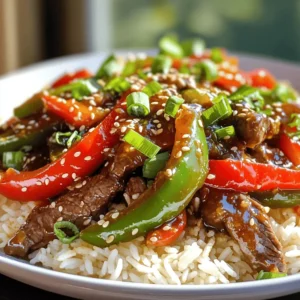 - 1 pound flank steak, thinly sliced - 1 cup jasmine rice - 2 cups beef broth - 1 red bell pepper, sliced - 1 green bell pepper, sliced - 1 onion, thinly sliced - 2 tablespoons soy sauce - 1 tablespoon cornstarch - 1 tablespoon chili garlic sauce - 1 teaspoon sugar - Salt and pepper to taste - Green onions, sliced - Sesame seeds - Salt and pepper When making Crispy Chili Beef Rice, you need the right ingredients for great flavor. Start with flank steak. It is tender and cooks well. Slice it thinly for the best texture. Jasmine rice is a must. It is fluffy and fragrant. Using beef broth to cook the rice adds rich flavor. Next, bell peppers and onions brighten the dish. They add color and crunch. For seasoning, soy sauce brings salty depth. Cornstarch helps create a crispy crust on the beef. Chili garlic sauce adds heat and zest, while sugar balances the spice. Remember to season with salt and pepper to enhance all the flavors. Finally, garnishes like green onions and sesame seeds make your dish look pretty. They also add a fresh taste. With these ingredients, you are ready to create a delicious meal! First, rinse the jasmine rice under cold water. Do this until the water runs clear. This step helps remove excess starch, making the rice fluffy. Next, combine the rinsed rice and beef broth in a medium pot. Bring it to a boil over high heat. Once boiling, reduce the heat to low. Cover the pot and let it simmer for about 15 minutes. This will allow the rice to absorb all the flavors. When it’s done, remove it from the heat and set it aside. Now, let’s focus on the beef. In a bowl, toss the thinly sliced flank steak with soy sauce, cornstarch, and a pinch of salt and pepper. Mixing these ingredients helps the beef soak up flavor. Let it marinate for at least 10 minutes. This marination time is key for tenderness and taste. Heat vegetable oil in a large skillet or wok over medium-high heat. Add the marinated beef to the hot oil. Cook it without stirring for about 2-3 minutes. This will help the beef get crispy. After that, flip the beef and cook for another 2 minutes until it’s browned. Once done, remove the beef from the pan and set it aside. In the same skillet, add sliced onions and bell peppers. Sauté them for about 3-4 minutes until they begin to soften. Then, add the minced garlic and cook for one more minute. This will enhance the flavor of the veggies. Next, return the crispy beef to the skillet. Drizzle chili garlic sauce and sugar over the mixture. Stir everything to combine well. Cook for another 2 minutes to ensure the beef is well coated and heated through. Finally, serve the chili beef mixture over a scoop of the jasmine rice. Garnish with sliced green onions and sesame seeds to add flavor and make your dish look great. Enjoy your crispy chili beef rice! To get that perfect crispy beef, do not stir it while cooking. Let it sit in the hot oil. This helps the meat form a nice crust. Cook the beef on high heat. This high temperature makes it sizzle and brown quickly. If your pan is not hot enough, the beef will steam instead of crisp. You can use different types of rice for this dish. Jasmine rice is soft and fragrant. However, basmati or long grain rice also works well. For more flavor, cook the rice in beef broth instead of water. This adds a rich taste and enhances the dish’s overall flavor. Do not hesitate to add extra spices to boost flavors. Try red pepper flakes or a pinch of black pepper for more heat. You can also mix in some ginger for a fresh touch. Pair your dish with sauces like teriyaki or hoisin for a sweet twist. These enhancements make your meal even more delicious! {{image_2}} You can switch the beef for chicken or tofu. For chicken, use boneless thighs or breasts. Cut them into thin strips just like the beef. Cook them for about 5-7 minutes until they are golden and cooked through. If you choose tofu, press it first to remove extra water. Cut the tofu into cubes and cook for about 4-5 minutes until crispy on all sides. Adjust the cooking time based on the protein you use. If you want to try something new, use quinoa or cauliflower rice. Quinoa cooks well and adds a nutty flavor. Use the same amount of broth for quinoa. For cauliflower rice, sauté it in the pan for about 3-4 minutes. This will keep it fresh and tasty. You may need to adjust the flavors. Use a bit more soy sauce or chili garlic sauce to make sure it tastes great. Adding more veggies can make your meal even better. You can toss in carrots, snap peas, or broccoli. These add color and crunch to your dish. Choose seasonal veggies for the best taste. For spring, try asparagus or peas. In winter, use hearty vegetables like carrots or Brussels sprouts. This way, you make your Crispy Chili Beef Rice even more nutritious and delicious. To keep your Crispy Chili Beef Rice fresh, place leftovers in an airtight container. Make sure the beef and rice cool down first. This helps keep the flavors intact. Store in the fridge for up to three days. After that, the beef may lose its crispiness and taste. When you're ready to eat, you can reheat the dish in a few ways: - Skillet: Heat a skillet over medium heat. Add the beef and rice. Stir gently until everything warms up. This method helps keep the beef crispy. - Microwave: Place the rice and beef in a microwave-safe dish. Cover it loosely with a microwave-safe lid or wrap. Heat for one to two minutes, stirring halfway through. This method is quick but may soften the beef. If you want to save some for later, freezing is an option. Here’s how to do it: - Let the dish cool completely. - Use freezer-safe containers or heavy-duty freezer bags. This prevents freezer burn. - Label the containers with the date. Store for up to three months. To reheat, thaw overnight in the fridge and use the skillet method for the best results. Yes, you can make Crispy Chili Beef Rice ahead of time. Here are some tips for meal prep: - Cook the Rice: You can prepare the jasmine rice and store it in the fridge. It stays fresh for about four days. - Prepare the Beef: Marinate the flank steak in advance. This adds flavor and saves time. - Store Separately: Keep the beef and vegetables separate from the rice. This helps prevent sogginess. - Reheat Carefully: When ready to eat, reheat the rice and beef separately. Use a pan to keep the beef crispy. You can pair Crispy Chili Beef Rice with several tasty side dishes: - Steamed Vegetables: Broccoli or snap peas add crunch and color. - Spring Rolls: These add a fun, crispy element to your meal. - Cucumber Salad: A cool salad balances the heat of the beef. - Egg Rolls: A savory option that complements the rice. Crispy Chili Beef Rice can be spicy. The chili garlic sauce gives it heat. Here’s how to adjust spice levels: - Mild Version: Use less chili garlic sauce. Start with half a tablespoon. - Add Sweetness: A little sugar can balance the heat. - Serve with Cool Sides: Pair with yogurt or sour cream to tone down the spice. - Taste Test: Always taste as you go. Adjust the heat to your preference. Crispy Chili Beef Rice is a simple, tasty dish that you can make at home. We covered the main ingredients and their flavors. Marinating the beef really makes a difference. I shared tips for making the beef crispy and how to cook the rice perfectly. You can even mix in different proteins and veggies. With proper storage, leftovers can last and be reheated well. Overall, this meal is flexible and fun. You've got all the tools to make a delicious dish. Enjoy your cooking adventure!