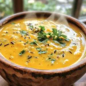 - 1 cup wild rice, rinsed and drained - 4 cups vegetable broth - 1 can (15 oz) pure pumpkin puree Wild rice is the star of this dish. It adds a lovely texture and nutty taste. Vegetable broth keeps it light and adds depth. Pure pumpkin puree brings creaminess and a sweet flavor. - 1 medium onion, chopped - 2 cloves garlic, minced - 2 medium carrots, diced - 1 cup celery, diced Onion, garlic, carrots, and celery make up the base of this soup. They create a strong flavor foundation. Sautéing these veggies brings out their sweetness. The aroma will fill your kitchen and make you hungry! - 1 teaspoon dried thyme - 1 teaspoon ground sage - 1/2 teaspoon nutmeg - 1 cup coconut milk - 2 tablespoons olive oil Thyme and sage add earthy notes. Nutmeg gives a warm spice that complements the pumpkin. Coconut milk adds a rich creaminess that makes the soup smooth. Olive oil helps sauté the veggies, making everything taste great! These ingredients come together to create a soup that is rich in flavor and perfect for cozy days. To start, we need a solid base for our soup. First, heat 2 tablespoons of olive oil in a large pot over medium heat. Once hot, add the chopped onion, diced carrots, and diced celery. Sauté them for about 5-7 minutes. You want the veggies to soften and the onions to turn translucent. Next, we’ll add flavor. Stir in 2 minced garlic cloves, 1 teaspoon of dried thyme, 1 teaspoon of ground sage, and 1/2 teaspoon of nutmeg. Cook this mixture for another minute until the garlic smells great. This step builds a rich flavor for our soup. Now, it’s time to add the wild rice. Take 1 cup of rinsed and drained wild rice and mix it into the pot with the veggies. Stir well to coat the rice in the vegetable mix. Next, pour in 4 cups of vegetable broth and bring the mixture to a boil. Once it bubbles, reduce the heat to low. Cover the pot and let it simmer for 40-45 minutes. You want the rice to be tender and the grains to start splitting. After the rice is done, add in 1 can of pure pumpkin puree and 1 cup of coconut milk. Stir well to combine everything. Let the soup simmer for another 10 minutes. This allows all the flavors to meld together beautifully. Before serving, season the soup with salt and pepper to taste. Adjust the seasoning as needed. Once ready, remove the soup from the heat. Let it cool for a few minutes, then serve hot. If you like, garnish with fresh parsley for a pop of color. Enjoy the rich, creamy goodness! To get the best texture, watch your cooking times. Simmer the wild rice for 40-45 minutes. This ensures the rice is tender and the grains split slightly. For a creamier soup, blend a portion of it. Use an immersion blender or regular blender. This gives a smooth feel while keeping some rice for texture. Add more herbs for depth. Try fresh thyme or rosemary for a fragrant twist. A pinch of cayenne pepper adds warmth. For garnishes, use fresh parsley or a sprinkle of pumpkin seeds. These not only look good but also add crunch. A heavy-bottomed pot works best for even heat. It prevents sticking and burning. Use a sharp knife for chopping veggies. A good cutting board helps with safety. An immersion blender makes blending easy. It saves time and reduces mess. {{image_2}} You can easily make this soup vegan. Just swap coconut milk for regular milk. Use vegetable broth instead of chicken broth for a plant-based option. For gluten-free variations, make sure your broth is gluten-free. Wild rice is naturally gluten-free, so that works well. Adding protein can make this soup heartier. You might like to add cooked chicken for extra flavor. If you want to keep it vegetarian, try adding beans. Chickpeas or black beans can work great. You can also mix in different vegetables. Spinach or kale adds color and nutrients. Bell peppers bring sweetness and crunch. Pair this soup with crusty bread for a warm meal. A fresh salad can add a nice, crisp touch. For a fun twist, serve the soup in hollowed-out pumpkin bowls. It makes for a great presentation and adds flavor! To store leftovers, let the soup cool completely. Then, pour it into an airtight container. Make sure to leave some space at the top, as the soup may expand when frozen. Label the container with the date so you remember when you made it. You can keep the soup in the fridge for up to five days. When reheating, pour the soup into a pot and warm it over medium heat. Stir it often to prevent sticking. You can add a splash of vegetable broth or coconut milk if it seems too thick. For a quick option, use the microwave. Heat it in short bursts, stirring in between, to ensure even warmth. For freezing, use a freezer-safe container. I like to divide the soup into smaller portions. This makes it easier to thaw only what you need. Leave space at the top of the container to allow for expansion. You can also use freezer bags, squeezing out as much air as possible before sealing. When you're ready to enjoy the soup, take it out of the freezer. Place it in the fridge overnight to thaw. If you're in a hurry, you can run the bag under cold water to speed up the process. Once thawed, heat it on the stove or in the microwave, just as you would with refrigerated soup. Always check the flavor and adjust seasoning if needed before serving. Yes, you can use fresh pumpkin. To prepare fresh pumpkin, first, cut it in half. Remove the seeds and strings. Roast it in the oven at 400°F for about 30-40 minutes until soft. Let it cool, then scoop out the flesh. Blend it until smooth to use in your soup. Fresh pumpkin adds a nice texture and flavor. If you need a substitute for wild rice, try brown rice or quinoa. Both grains offer a good chew and nutty flavor. Brown rice will take longer to cook, so adjust your simmering time. Quinoa cooks faster and adds protein. Choose the grain that fits your taste and time. This soup lasts 4 to 5 days in the fridge. Store it in an airtight container to keep it fresh. When reheating, warm it gently on the stove. Stir well to mix the flavors. If you notice any off smells or colors, it’s best to toss it out. This blog shared how to make a tasty pumpkin and wild rice soup. We explored key ingredients like wild rice, pure pumpkin, and tasty spices. The step-by-step guide helped you sauté veggies and cook everything perfectly. I offered tips to enhance flavors and adjust for dietary needs. Remember, storage methods keep your soup fresh for longer. Trying new variations can make each bowl unique. Enjoy creating your healthy, flavorful dish. Cooking can be fun, and this soup warms both body and soul.