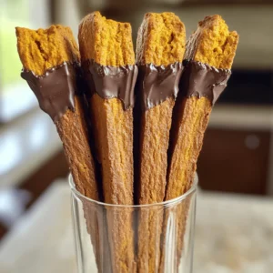 - 2 cups all-purpose flour - 1 teaspoon baking powder - 1/2 teaspoon baking soda - 1 teaspoon ground cinnamon - 1/2 teaspoon ground ginger - 1/4 teaspoon ground nutmeg - 1/4 teaspoon ground cloves - 1/2 teaspoon salt - 1/2 cup unsalted butter, softened - 3/4 cup granulated sugar - 1 large egg - 1 teaspoon vanilla extract - 1/2 cup canned pumpkin puree - 3/4 cup chopped pecans or walnuts - 1 cup dark chocolate chips for dipping The key to great chocolate dipped pumpkin spice biscotti is the ingredients. Start with the dry ingredients. Flour is the base. Baking powder and baking soda help the biscotti rise. Spices like cinnamon, ginger, nutmeg, and cloves give it that warm, fall flavor. Don’t forget the salt; it balances the sweet. For the wet ingredients, soften your butter first. This makes it easy to cream with sugar. The sugar adds sweetness and helps create that light texture. Use one large egg for binding. Vanilla extract adds depth, while pumpkin puree gives moisture and flavor. If you want texture, consider adding chopped nuts. Pecans or walnuts work great. Finally, for that chocolatey finish, have dark chocolate chips ready for dipping. This combination creates a cozy, delicious treat perfect for any time. 1. Preheat the oven to 350°F (175°C). 2. In a medium bowl, whisk together: - 2 cups all-purpose flour - 1 teaspoon baking powder - 1/2 teaspoon baking soda - 1 teaspoon ground cinnamon - 1/2 teaspoon ground ginger - 1/4 teaspoon ground nutmeg - 1/4 teaspoon ground cloves - 1/2 teaspoon salt Set this aside. 3. In a large bowl, cream together: - 1/2 cup unsalted butter, softened - 3/4 cup granulated sugar Mix until light and fluffy. 1. Beat in: - 1 large egg - 1 teaspoon vanilla extract - 1/2 cup canned pumpkin puree Mix until everything is combined. 2. Gradually mix in the dry ingredients. If you like, fold in: - 3/4 cup chopped pecans or walnuts This adds a nice crunch! 1. Divide the dough into two. Form each half into a log, about 12 inches long and 2 inches wide. 2. Place the logs on a parchment-lined baking sheet. 3. Bake for 25-30 minutes, or until they are lightly browned and firm. 4. Let the logs cool for 10-15 minutes. 5. Once cool, slice them diagonally into 1/2 inch thick pieces. 6. Place the slices cut side down back onto the baking sheet. 7. Bake again for 15-20 minutes, flipping halfway. This step makes them crisp! 8. Let them cool completely on a wire rack. 9. In a microwave-safe bowl, melt: - 1 cup dark chocolate chips Do this in intervals of 30 seconds, stirring in between. 10. Dip the ends of each biscotti in the melted chocolate. Let any excess chocolate drip off. 11. Place them on parchment paper to set. To get the best texture in your biscotti, avoid overmixing. Mix the dough just until it comes together. Too much mixing makes them tough. You want a soft, slightly sticky dough. If it feels dry, add a touch more pumpkin puree. This keeps the biscotti moist and tasty. Melting chocolate can be simple. Use a microwave-safe bowl. Heat chocolate chips in 30-second bursts. Stir in between until smooth. This prevents burning. For dipping, hold the biscotti by one end. Dip it into the melted chocolate. Let the excess chocolate drip off. Place it on parchment paper to set. Serve your biscotti in a tall glass for a fun look. You can also arrange them on a nice platter. Dust with powdered sugar for a fancy touch. To store, keep them in an airtight container. This keeps them fresh and crunchy. Enjoy your treats with coffee or tea! {{image_2}} You can change the taste of your biscotti by adding different spices. Cardamom gives a warm flavor. Allspice adds a nice kick. You can also skip the nuts if you want a smoother bite. If you like crunch, pecans or walnuts work great. Just chop them up and mix them in. If you want a twist, try white chocolate instead of dark chocolate. White chocolate offers a sweet contrast to the pumpkin spices. You can even use flavored chocolate. Peppermint chocolate gives a fresh taste. Almond chocolate adds a nutty layer of flavor. Just melt and dip your biscotti like you would with dark chocolate. Pair your chocolate dipped pumpkin spice biscotti with warm drinks. A cup of coffee or tea works perfectly. Hot cocoa also makes a cozy match. You can create a themed platter with other treats. Mini muffins or cookies can add variety. Just arrange them on a nice plate for a fun dessert spread. To keep your chocolate dipped pumpkin spice biscotti fresh, store them in a cool, dry place. Use an airtight container to prevent moisture. A glass jar or a plastic container works well. Place a piece of parchment paper between layers to avoid sticking. This will keep the biscotti crisp for longer. Freezing biscotti is a great way to enjoy them later. First, let them cool completely. Then, wrap each piece in plastic wrap. Place the wrapped biscotti in a freezer bag. Remove as much air as possible before sealing. To thaw, simply take them out and let them sit at room temperature for about 30 minutes. For best quality, enjoy them within three months. At room temperature, your biscotti will stay fresh for about two weeks. Keep an eye out for signs of spoilage. If they become soft or lose their crunch, it’s time to toss them. If you see mold or an off smell, do not eat them. Proper storage helps extend their life and keeps them tasty. To make your biscotti less hard, you can bake it for a shorter time. Try reducing the second bake to 10-15 minutes. You can also add more pumpkin puree for moisture. This change may help keep the biscotti softer. Yes, you can use pumpkin pie spice. Just replace the individual spices with 2 teaspoons of pumpkin pie spice. It will add a great flavor to your biscotti. This option is a time-saver and works well. The best way to dip biscotti in chocolate is to melt the chocolate until smooth. Use a microwave or a double boiler. Dip one end of the biscotti into the chocolate, letting excess chocolate drip off. Place it on parchment paper to set. Homemade biscotti stays fresh for about two weeks when stored in an airtight container. Keep it in a cool, dry place. For longer storage, you can freeze it for up to three months. Just let it thaw at room temperature. Yes, you can use a dairy-free alternative like coconut oil or vegan butter. This swap works well and keeps the flavor intact. Just ensure the alternative is softened for easy mixing. You learned how to make delicious biscotti using simple, tasty ingredients. We started with the dry and wet ingredients, mixed them with care, and baked them to perfection. You can even change flavors and pair your biscotti with drinks or other sweets. Remember, storing your biscotti correctly keeps them fresh longer. Enjoy every bite, and get creative with your own twists on this treat!