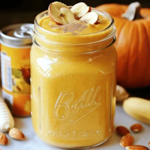 To make a delicious high-protein pumpkin pie smoothie, you'll need some simple ingredients. Here’s the list: - 1 cup unsweetened almond milk - 1/2 cup canned pumpkin puree - 1 ripe banana - 1 scoop vanilla protein powder - 1 teaspoon pumpkin pie spice - 1 tablespoon almond butter - 1 tablespoon maple syrup (optional) - Ice cubes (as needed for desired consistency) These ingredients work together to create a creamy and tasty smoothie. The almond milk gives it a light base. Canned pumpkin puree brings in that rich, fall flavor while adding nutrients. The ripe banana adds natural sweetness and creaminess. Vanilla protein powder boosts the protein level, making this smoothie a great post-workout treat. Pumpkin pie spice adds a warm, inviting aroma. Almond butter contributes healthy fats and a nutty flavor. If you like it sweeter, maple syrup is a nice touch, but it’s optional. Finally, ice cubes help adjust the smoothie’s thickness and chill it to perfection. Now that you have all the ingredients, you're ready to blend! 1. In a blender, combine 1 cup of unsweetened almond milk and 1/2 cup of canned pumpkin puree. Blend until smooth. 2. Next, add 1 ripe banana, 1 scoop of vanilla protein powder, 1 teaspoon of pumpkin pie spice, and 1 tablespoon of almond butter. If you like, add 1 tablespoon of maple syrup for sweetness. 3. Blend everything on high until it is creamy and well mixed. - If your smoothie is too thick, add a splash more almond milk or some ice cubes. This will help you reach the consistency you want. - Taste the smoothie. If it needs more sweetness, add a bit more maple syrup. Blend again to mix. - Once blended, pour the smoothie into a large glass or bowl. - For a nice touch, sprinkle some pumpkin pie spice on top. You can also add almond slices for extra flair. Serving it in a mason jar looks great too! To achieve the right consistency for your smoothie, start with the right ratio of liquid to solids. Use 1 cup of unsweetened almond milk and 1/2 cup of canned pumpkin puree. This balance gives a nice creamy base. If your smoothie is too thick, add more almond milk or a few ice cubes. Ice not only cools the drink but can also help thin it out. For the best creaminess, blend at a high speed. First, mix the almond milk and pumpkin puree until smooth. Then, add all other ingredients. Blend until everything is well combined. This method ensures a silky texture without lumps. Looking for alternate protein sources? Try using Greek yogurt instead of protein powder. It adds creaminess and a protein boost. You can also use plant-based protein powder for a vegan option. For dairy-free options, consider coconut yogurt instead of almond butter. This switch adds a unique flavor. You can also use cashew milk if almond milk is not available. Using fresh spices can elevate your smoothie. Freshly grated nutmeg or cinnamon packs more flavor than pre-mixed spices. You can also add a pinch of ginger for a zesty kick. Adjusting sweetness is key. If you prefer a sweeter smoothie, start with 1 tablespoon of maple syrup. Taste your blend and add more if needed. Everyone's sweet tooth is different, so adjust to your liking! {{image_2}} You can change the taste of your pumpkin pie smoothie easily. One fun way is to add cocoa powder. This gives your smoothie a rich chocolate flavor. Simply mix in one tablespoon of cocoa powder with the other ingredients. It adds a nice depth to the taste without overpowering it. Another option is to switch up the nut butter. If you prefer, use peanut butter or cashew butter instead of almond butter. Each nut butter brings its own unique flavor. You can try different combinations to find what you like best. If you want extra protein, Greek yogurt works great. Just add a half-cup to your smoothie. It will make your drink creamier and boost the protein level. This option is perfect for those who need more protein in their diet. For those looking to cut carbs, you can use unsweetened protein powder. This keeps the smoothie low in carbs while still being filling. It’s a great choice for anyone watching their carb intake. This smoothie fits right into the fall season. You can add seasonal flavors like ginger or nutmeg. Just a pinch can give it a nice autumn twist. You can also sprinkle some chopped pecans on top for crunch. For holiday-themed smoothies, think about adding peppermint extract. Just a drop can make it festive. You could also blend in some cinnamon for a warm, cozy flavor. These small changes can make your smoothie feel special for the holidays. To keep your high-protein pumpkin pie smoothie fresh, store it in a sealed jar. The fridge is the best place for it. Make sure you drink it within 24 hours for the best taste. If you want to save some for later, you can freeze it. Use an ice cube tray, pour in the smoothie, and freeze it in cubes. This way, you can grab a cube or two when you want a quick snack. Smoothies are best fresh, but sometimes you may need to refresh one. If your smoothie is in the fridge, just shake it well before drinking. You can also blend it again for a smoother texture. If your smoothie is frozen, let it thaw in the fridge overnight. After it’s thawed, blend it again to bring back the creamy texture. Avoid microwaving, as it can change the taste and texture. Your smoothie should stay fresh for about 24 hours in the fridge. After that, it may lose flavor and texture. Look for signs that it has gone bad. If it smells sour or has an odd color, it's best to toss it. Always trust your senses; if it doesn't look or smell right, don't drink it. What are the health benefits of a high-protein smoothie? High-protein smoothies are great for many reasons. They help build muscle and keep you full longer. The protein helps repair tissues and keeps your energy steady. With the pumpkin and banana, you also get fiber and vitamins. This mix supports your immune system and helps digestion. Can I make this smoothie vegan? Yes, this smoothie can easily be vegan! Simply use plant-based protein powder. Make sure your almond milk is unsweetened and dairy-free. The almond butter is already vegan, so you’re good to go. Skip the maple syrup if you want to cut back on sugar. How can I make this recipe more filling? To make it more filling, consider adding a few things. You can include a tablespoon of chia seeds or flaxseeds. These add healthy fats and fiber. Another option is to use Greek yogurt for extra protein. You can also add oats for a heartier texture. Caloric content and macronutrient breakdown This smoothie packs around 300 calories. It has about 20 grams of protein, 40 grams of carbs, and 10 grams of fat. This makes it a balanced drink for any meal or snack. The pumpkin adds vitamins A and C, while the banana gives potassium. Comparison with traditional pumpkin pie Compared to traditional pumpkin pie, this smoothie is much lighter. A slice of pumpkin pie can have over 300 calories and a lot of sugar. This smoothie gives you the same great flavors without all the extra calories. It’s a smart choice for a healthy treat. Best times to enjoy this smoothie You can enjoy this smoothie any time of day! It's perfect for breakfast or a post-workout snack. I love having it as a quick lunch too. It keeps me full and satisfied. Pairing ideas for meals or snacks This smoothie pairs well with many foods. Try it with whole-grain toast or a healthy muffin. You can also enjoy it with some nuts or yogurt for added protein. It makes a great snack before dinner or after a workout. This blog post outlines a simple way to create a delicious pumpkin smoothie. You learned about the key ingredients, preparation, and tips to enhance flavor. By adjusting the recipe, you can make it unique. The variations allow for different tastes and preferences. Overall, this smoothie not only tastes great but is also nutritious. Try it for breakfast or a snack. Enjoy experimenting with flavors and making it your own!