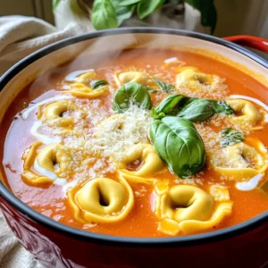 To make the best creamy tomato basil tortellini soup, you need the following key ingredients: - 1 tablespoon olive oil - 1 medium onion, chopped - 3 cloves garlic, minced - 4 cups vegetable broth - 1 can (28 oz) crushed tomatoes - 1 tablespoon tomato paste - 1 teaspoon dried oregano - 1 teaspoon dried basil - Salt and pepper to taste - 2 cups fresh basil leaves, loosely packed - 1 cup heavy cream - 12 oz cheese tortellini - Grated Parmesan cheese for serving - Fresh basil leaves for garnish These ingredients blend together to create a rich and creamy flavor. Feel free to get creative! Here are some optional ingredients to enhance your soup’s taste: - A pinch of red pepper flakes for heat - A splash of balsamic vinegar for depth - Freshly ground black pepper for extra spice - Lemon zest for brightness These options can add a fun twist to your soup. You can easily swap some ingredients if needed: - Use chicken broth instead of vegetable broth for more flavor. - Substitute half-and-half for heavy cream if you want a lighter version. - Try spinach or kale in place of basil for a different green. - Use gluten-free tortellini if you need a gluten-free option. These swaps will help you adapt the recipe to your tastes. First, gather your ingredients. You need olive oil, onion, garlic, vegetable broth, crushed tomatoes, and more. Chop the onion into small pieces. Mince the garlic cloves. This step helps release their flavor. You will also need fresh basil leaves and heavy cream. Heat one tablespoon of olive oil in a large pot over medium heat. Add the chopped onion and cook until soft, about five minutes. Stir in the minced garlic and cook for one more minute. Next, pour in four cups of vegetable broth, one can of crushed tomatoes, and one tablespoon of tomato paste. Mix well. Now, add one teaspoon of dried oregano, one teaspoon of dried basil, and salt and pepper to taste. Bring the soup to a gentle boil. Lower the heat and let it simmer for about 15 minutes. After that, add 12 ounces of cheese tortellini. Cook it according to the package instructions, which takes about five to seven minutes. Once the tortellini is done, stir in one cup of heavy cream and two cups of fresh basil leaves. Heat through for another two to three minutes. Taste the soup and adjust the seasoning as needed. Serve the soup hot. Top with grated Parmesan cheese and fresh basil leaves for a nice touch. Pair it with crusty bread or a simple salad for a full meal. This soup is perfect for a cozy night in or a gathering with friends. Enjoy each flavorful spoonful! To get the best texture, blend the soup. After cooking, use an immersion blender. This makes the soup smooth. If you like some chunks, blend only half. The tortellini will add a nice bite. To boost flavor, use fresh herbs. Fresh basil adds a bright taste. Add a splash of lemon juice for zing. A pinch of red pepper flakes gives some heat. Don't forget to taste! Adjust salt and pepper to suit your palate. Chop the onion and garlic ahead of time. Store them in the fridge. Use store-bought tortellini for a quick meal. You can also use a pre-made veggie broth. This cuts down on cooking time. If you want to save even more time, make a double batch! You can freeze leftovers for later. {{image_2}} You can easily make this soup vegetarian. Use vegetable broth and skip the cheese. For a vegan version, replace heavy cream with coconut milk or cashew cream. This keeps the soup rich and creamy while staying plant-based. Fresh basil adds a nice touch for both flavors. Cheese tortellini is classic, but you can try other shapes. Use whole wheat or gluten-free pasta for different options. Bowties or shells work well too. Just adjust cooking times based on the pasta you pick. This way, you can enjoy your soup with your favorite pasta. Mix in veggies for added texture and nutrition. Spinach, kale, or zucchini fit perfectly. You can also add proteins like cooked chicken or beans for extra heartiness. This makes the soup more filling and satisfying. Get creative with what you have in your fridge! To keep your soup fresh, let it cool first. Pour the cooled soup into an airtight container. You can store it in the fridge for up to three days. If you want to enjoy it later, freezing is a great option. When reheating, use a pot on the stove for best results. Heat it over low to medium heat. Stir often to avoid burning. You can also use a microwave, but keep an eye out. Heat in shorter bursts, stirring in between. For long-term storage, ladle the soup into freezer-safe bags. Leave some space at the top for expansion. Seal tightly and label with the date. This soup can last up to three months in the freezer. When ready to eat, thaw overnight in the fridge before reheating. Yes, you can use fresh tomatoes. You'll need about 3 to 4 medium tomatoes. First, blanch them in boiling water for 30 seconds. Then, peel off the skin and chop the tomatoes. Add them to the pot after sautéing the onion and garlic. This change makes the soup taste fresh and bright. You can store this soup in the fridge for up to 3 days. Make sure to keep it in an airtight container. When you want to eat it again, just reheat it on the stove. Stir well before serving to mix the flavors. This soup is not gluten-free due to the cheese tortellini. However, you can use gluten-free tortellini. Many stores sell gluten-free pasta options. Just check the package to ensure it fits your diet. This way, you can still enjoy the creamy goodness without the gluten! In this blog post, we explored creamy tomato basil tortellini soup. We covered essential and optional ingredients, plus tasty substitutions. You learned step-by-step how to prepare, cook, and serve this dish. We shared tips to perfect the texture and enhance flavor, along with time-saving tricks. You found variations for vegetarians and those wanting different pasta or add-ins. Finally, we discussed storage, reheating, and freezing tips. This soup is simple to make and oh-so-delicious. Enjoy your cooking adventure!