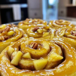 - Active dry yeast - Warm milk - Granulated sugar - Salt - Unsalted butter - Egg - All-purpose flour - Ground cinnamon - Apple (Granny Smith preferred) - Brown sugar - Chopped pecans (optional) - Caramel sauce To make caramel apple cinnamon rolls, gather these key ingredients. First, you need active dry yeast. This helps the dough rise. Use warm milk to activate the yeast. Make sure the milk is about 110°F. Next, add granulated sugar, which will sweeten the rolls. Salt is also important since it enhances flavor. Unsalted butter adds richness, while an egg gives structure. For the dough, all-purpose flour is essential. Ground cinnamon brings warmth and spice. You should use a Granny Smith apple for a tart bite. Brown sugar gives a deep, caramel flavor. Chopped pecans are optional, but they add a nice crunch. Lastly, pick a good caramel sauce for drizzling on top. This simple list makes a delightful treat. Each ingredient plays a role in creating rich flavors and soft textures. Enjoy the process of gathering your ingredients. To start, combine warm milk and yeast in a small bowl. The milk should be around 110°F. Stir gently. Let it sit for about 5 minutes. You want it to become bubbly and frothy. This shows the yeast is alive and ready. In a large mixing bowl, whisk together granulated sugar, salt, melted butter, and one egg. Next, add the frothy yeast mixture. Stir until well combined. Gradually add all-purpose flour. Mix until a soft dough forms. Transfer the dough to a floured surface. Knead the dough for about 5-7 minutes. You want it to be smooth and elastic. After kneading, place it in a greased bowl. Cover it with a kitchen towel. Let it rise in a warm area for about 1 hour. It should double in size. In a small bowl, mix brown sugar, ground cinnamon, diced apple, and chopped pecans if you like. Make sure to blend well for even distribution. This mix will give the rolls their sweet and spicy flavor. Once your dough has risen, punch it down. Roll it out on a floured surface into a rectangle about 1/4 inch thick. Spread the cinnamon-apple mixture evenly over the dough. Drizzle half the caramel sauce over the filling. Preheat your oven to 350°F (175°C). Place the rolls in a greased baking dish, giving them space to rise. Cover and let them rise for another 30 minutes. Bake for 25-30 minutes until they are golden brown. When they are done, drizzle the remaining caramel sauce over the warm rolls. To get the best dough, look for a few signs. Well-kneaded dough should feel smooth and elastic. If it sticks to your hands, it needs more flour. Dust your hands and the surface lightly while kneading. This helps avoid sticky dough. For the best flavor and texture, I recommend using Granny Smith apples. Their tartness balances the sweetness of the caramel and sugar. You can also try Honeycrisp or Fuji apples for a sweeter twist. Just make sure to peel and core them first. You can choose between store-bought and homemade caramel sauce. Store-bought is quick and easy, while homemade offers a richer taste. If you want to try something different, use cream cheese frosting or a drizzle of chocolate sauce instead. Both add a nice flair! {{image_2}} You can make your caramel apple cinnamon rolls even more exciting by adding spices. Try adding nutmeg or allspice to your filling. Both add warmth and depth. A pinch of ginger can also brighten the flavors. Mix these spices with the cinnamon, brown sugar, and diced apples for a delightful twist. If you need a nut-free version, simply skip the pecans. You can add more apples for crunch instead. Another idea is to include sunflower seeds or pumpkin seeds for extra texture. Just make sure to adjust the amount of filling so it stays balanced and delicious. To make these rolls vegan, you can swap out the dairy and egg. Use almond milk or oat milk in place of the warm milk. For the butter, coconut oil or a vegan butter works well. Replace the egg with a flax egg. To make a flax egg, mix 1 tablespoon of ground flaxseed with 2.5 tablespoons of water. Let it sit for a few minutes until it thickens. These changes will still give you tasty caramel apple cinnamon rolls. To keep your caramel apple cinnamon rolls fresh, store them in an airtight container. Place a piece of wax paper between layers to prevent sticking. Store them in the fridge for up to 5 days. This keeps them tasty and moist. When you want to enjoy your rolls again, reheat them in the oven. Preheat it to 350°F. Wrap the rolls in foil to keep them soft. Heat for about 10-15 minutes. You can also use the microwave, but only for 15-20 seconds. This works best for a quick treat. If you want to save some for later, freezing is easy. Wrap each roll tightly in plastic wrap. Place them in a freezer bag and seal it. They can last for up to 3 months in the freezer. When ready to eat, thaw them in the fridge overnight and reheat. Enjoy your sweet treat anytime! Yes, you can use other flours. Gluten-free flour blends work well. Just ensure the blend has xanthan gum. This helps mimic the texture of wheat flour. You may need to adjust the liquid. Start with less milk and add more if needed. To check if your rolls are done, look for a golden-brown color. Tap the top lightly; it should sound hollow. You can also insert a toothpick. If it comes out clean, your rolls are ready. Keep an eye on them to avoid overbaking. Absolutely! You can prepare the dough the night before. After mixing, place it in a greased bowl. Cover it and let it rise in the fridge overnight. In the morning, take it out and let it warm up before rolling. This saves time and adds flavor. In this blog post, we explored the key ingredients for making delicious cinnamon rolls. We covered steps from activating yeast to baking the rolls. You learned tips on perfecting dough and variations for different diets. Finally, we discussed storage and reheating methods to enjoy your rolls later. Baking can be fun and rewarding. Follow these steps, and you’ll impress everyone with tasty rolls. Enjoy your baking journey!