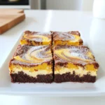 - ½ cup unsalted butter, melted - 1 cup granulated sugar - 2 large eggs - 1 teaspoon vanilla extract - ⅓ cup unsweetened cocoa powder - ½ cup all-purpose flour - ¼ teaspoon salt - ¼ teaspoon baking powder The brownie layer gives a rich, chocolatey base. Start by melting the butter in a bowl. Mix it with granulated sugar until smooth. Add eggs and vanilla next. Stir these in well. Then, sift in the cocoa powder, flour, salt, and baking powder. Stir just until mixed. Do not overmix. This keeps the brownies soft and chewy. - 8 oz cream cheese, softened - ½ cup pumpkin puree - ½ cup powdered sugar - 1 large egg - 1 teaspoon vanilla extract - 1 teaspoon pumpkin pie spice For the pumpkin cheesecake layer, beat the softened cream cheese in a bowl until smooth. Add pumpkin puree and powdered sugar. Mix these in well. Then, crack in the egg, add vanilla, and sprinkle in pumpkin pie spice. Mix until creamy. This layer adds a delightful pumpkin flavor. It contrasts nicely with the brownie base. Use a spatula to ensure all ingredients blend. - Preheat the oven to 350°F (175°C). - Grease or line an 8x8 inch baking pan with parchment paper. To start, you need to get your oven ready. Preheating the oven helps cook the bars evenly. Greasing or lining the pan makes sure the bars don’t stick. You’ll want them to come out easily. - Mix melted butter and granulated sugar. - Add eggs and vanilla extract, and combine. - Sift and incorporate dry ingredients carefully. Next, let’s make the brownie layer. In a medium bowl, whisk the melted butter and sugar together. Then, add the eggs and vanilla extract. Mix until everything is smooth. Sift in the cocoa powder, flour, salt, and baking powder. Stir carefully to combine. Don’t overmix. This helps keep the brownies soft. - Beat cream cheese until smooth. - Add pumpkin puree, powdered sugar, egg, vanilla, and pumpkin pie spice. - Mix until creamy and well combined. Now, we will prepare the pumpkin cheesecake layer. In a separate bowl, beat the softened cream cheese until it is smooth. Then add the pumpkin puree, powdered sugar, egg, vanilla extract, and pumpkin pie spice. Mix until it is creamy and everything blends well. This layer adds a rich taste that pairs well with the brownies. - Spread the brownie batter evenly. - Pour and swirl the pumpkin cheesecake mixture over the brownie layer. - Bake for 30-35 minutes, checking for doneness. Time to assemble! Pour the brownie batter into the prepared pan. Spread it evenly across the bottom. Next, pour the pumpkin cheesecake mixture over the brownie layer. Use a knife to gently swirl the two layers together for a marbled effect. Now, bake in the preheated oven for 30-35 minutes. Check for doneness with a toothpick. It should come out with a few moist crumbs. - Cool on a wire rack; chill in the refrigerator for at least 2 hours. - Cut into squares or bars before serving. Once baked, let the bars cool in the pan on a wire rack. After they cool, chill them in the fridge for at least two hours. This makes cutting easier. When ready, cut into squares or bars. Enjoy the delicious blend of flavors! To get the best brownie layer, avoid overmixing the batter. Mixing too much can make your brownies tough. Just stir until the dry and wet ingredients blend well. After you pour the batter into the pan, check for doneness with a toothpick. Insert it in the center. If it comes out with a few moist crumbs, it’s perfect! For a smooth cheesecake layer, use cream cheese at room temperature. Cold cream cheese mixes unevenly and can cause lumps. When adding the pumpkin and other ingredients, mix until creamy and smooth. Use a gentle swirling technique to create a nice marbled look. Just run a knife through the cheesecake layer lightly, and you’ll achieve a beautiful design. To make your bars look extra special, dust them with powdered sugar before serving. This gives a nice touch and adds sweetness. You can also sprinkle some cinnamon on top. Whipped cream is another great idea. A dollop on each bar makes them even more appealing and tasty! {{image_2}} You can make your pumpkin cheesecake brownie bars even more exciting. Try adding nuts or chocolate chips to the brownie layer. Chopped walnuts or pecans add a nice crunch. Chocolate chips bring a rich sweetness that pairs well with the pumpkin flavor. For the cheesecake layer, you can play with spices. Instead of just pumpkin pie spice, try cinnamon or nutmeg. You could even add a hint of ginger for a spicy kick. Each option gives your bars a new twist. To change the flavor, consider using maple syrup. It adds a sweet, earthy taste that screams fall. Replace some of the sugar with maple syrup in the brownie mix. A chocolate ganache topping works wonders too. Just melt some chocolate with cream and pour it over the cooled bars. It adds a rich layer that enhances every bite. These twists will impress your guests and make your bars stand out. To keep your pumpkin cheesecake brownie bars fresh, store them in an airtight container in the fridge. This helps maintain their taste and texture. If you want to save some for later, consider freezing them. Wrap the bars well in plastic wrap and foil. This method can extend their shelf life for up to three months. When you're ready to enjoy a bar, you can easily reheat it. For the microwave, place one bar on a microwave-safe plate. Heat it for about 15-20 seconds. Check if it's warm enough; if not, heat for a few more seconds. If you prefer the oven, preheat it to 350°F (175°C). Place the bars on a baking sheet and cover with foil. Heat for about 10 minutes, and enjoy your treat warm! Yes, you can make these bars ahead of time. I suggest baking them a day before you plan to serve. After they cool, store them in an airtight container in the fridge. This helps the flavors meld nicely. You can also freeze them for up to three months. Just wrap them well in plastic wrap and foil. Thaw in the fridge before serving. Yes, you can substitute pumpkin puree. Use butternut squash puree for a similar taste. Sweet potato puree is another option, giving a sweeter flavor. Both substitutes keep the texture creamy. Just remember, the recipe may taste a bit different. You can use leftover cream cheese in many ways. Make a cream cheese spread for bagels or toast. Mix with herbs for a tasty dip. You can also add it to pancakes for a richer flavor. It works well in frosting for cakes, too. You learned how to make delicious brownie and pumpkin cheesecake bars. We covered the key ingredients, detailed steps, and helpful tips. You can easily customize the recipe to fit your taste. Remember, the key is to not overmix and to let the bars cool before cutting. Enjoy sharing these treats with friends and family! Your baking skills just got better. Now, get cooking and treat yourself to these tasty bars!