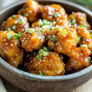 - 1 lb boneless, skinless chicken thighs, cut into bite-sized pieces - 1/2 cup all-purpose flour - 1/2 cup cornstarch - 1 teaspoon garlic powder - 1 teaspoon onion powder - 1/2 cup sweet chili sauce - 2 tablespoons green onions, chopped - Sesame seeds In this recipe, I use chicken thighs because they stay juicy and tender. They have great flavor, which makes them perfect for this dish. The all-purpose flour and cornstarch create a lovely crisp coating. This mix gives your chicken bites that crunch everyone loves. For seasoning, I add garlic powder and onion powder. They give a nice savory flavor without being too strong. Sweet chili sauce is the star here. It adds a sweet and spicy kick that makes these bites so tasty. To finish, I like to top the chicken with chopped green onions and sesame seeds. These garnishes add a fresh taste and a nice crunch. Plus, they make the dish look lovely when served. - Preparing the chicken: Start with one pound of boneless, skinless chicken thighs. Cut them into bite-sized pieces. This helps them cook evenly and makes them easy to eat. - Mixing dry ingredients: In a medium bowl, combine half a cup of all-purpose flour, half a cup of cornstarch, one teaspoon of garlic powder, one teaspoon of onion powder, half a teaspoon of salt, half a teaspoon of black pepper, and a quarter teaspoon of red pepper flakes if you want some heat. Mix these well to make a dry coating. - Beating the eggs: In another bowl, beat two large eggs until smooth. This egg wash helps the dry mixture stick to the chicken. - Preheating the air fryer: Preheat your air fryer to 400°F (200°C). Let it heat for about five minutes. This step is key to getting crispy bites. - Coating the chicken: Dip each chicken piece into the egg wash. Let any extra egg drip off. Then roll it in the dry mixture. Make sure each bite is coated well to lock in flavor. - Cooking time and temperature settings: Place the coated chicken in a single layer in the air fryer basket. It's important not to overcrowd. Air fry the chicken for 12 to 15 minutes at 400°F (200°C). Flip them halfway through cooking. Look for a golden brown color and ensure they are cooked through. - Tossing with sweet chili sauce: After cooking, take the crispy chicken out and put it in a large bowl. Pour half a cup of sweet chili sauce over the chicken. Toss well so each piece is coated in the sauce. - Serving suggestions: Serve your sweet chili chicken bites right away. Garnish with chopped green onions and a sprinkle of sesame seeds. This adds a nice crunch and makes your dish look great! To get the best crispiness, avoid overcrowding the basket. If you fill it too much, the air cannot circulate. This will lead to soggy bites instead of crispy ones. Always lay the chicken in a single layer. The optimal cooking temperature for these chicken bites is 400°F (200°C). This high heat helps to create that crunchy outer layer while keeping the inside juicy. Preheat your air fryer for about 5 minutes before cooking. You can add extra spices to boost the flavor. Try paprika or cayenne for a nice kick. Just a little can change the taste. Marinating the chicken before cooking can add depth. You can marinate it in sweet chili sauce or soy sauce for an hour. This step makes each bite more flavorful. To reheat leftovers, use the air fryer. This keeps them crispy. Set it to 350°F (175°C) and heat for about 5-7 minutes. If you want to store them, place the chicken bites in an airtight container. They will last in the fridge for about 3 days. For longer storage, you can freeze them. {{image_2}} To turn up the heat on your Air Fryer Sweet Chili Chicken Bites, add more red pepper flakes. You can start with one teaspoon instead of a quarter. This gives a nice kick. You can also use a spicy chili sauce instead of sweet chili sauce. Look for sauces that have a heat level you enjoy. Both options make the bites fiery and tasty. If you want a healthier take, try baking instead of frying. Preheat your oven to 400°F (200°C) and bake for about 20-25 minutes, flipping halfway. This keeps the bites crispy without extra oil. You can also use whole grain flour instead of all-purpose flour. Whole grain flour adds fiber and nutrients, making this dish better for you. You can switch up the protein for a fun twist. Tofu works great as a meat substitute. Just cut the tofu into bite-sized pieces and follow the same steps. For seafood lovers, shrimp is a fantastic option. Use peeled and deveined shrimp in place of chicken. Adjust the cooking time to 8-10 minutes for shrimp. These variations keep the recipe exciting and tasty! To keep your sweet chili chicken bites fresh, store them in the fridge. Place them in an airtight container. This helps keep moisture out. Use them within three days for the best taste. If you want them to last longer, freeze them. Place the cooled chicken bites in a freezer bag. Press out as much air as possible before sealing. They can stay in the freezer for up to three months. Using airtight containers works best for storage. Glass or plastic containers are both good choices. They keep the chicken bites fresh longer. When it's time to reheat, you can use the air fryer. This method keeps them crispy. You can also use a microwave, but they may not be as crunchy. In the fridge, these chicken bites last about three days. If you freeze them, they can last for three months. Always check for signs of spoilage before eating. Look for an off smell or a change in color. If you notice either, it’s best to toss them out. Enjoy your leftovers while they are still fresh! Yes, you can use chicken breasts. However, chicken thighs are juicier and more flavorful. They stay tender and moist during cooking. Chicken breasts may dry out if overcooked. For best results, adjust cooking time to avoid dryness. If you want a vegan option, use a mixture of flaxseed meal and water. Mix 1 tablespoon of flaxseed meal with 3 tablespoons of water. Let it sit for 5 minutes until it thickens. You can also use unsweetened applesauce or a dairy-free yogurt. These alternatives will help the coating stick to the chicken. To check if the chicken is done, use a meat thermometer. The internal temperature should reach 165°F (75°C). If you don’t have a thermometer, cut a piece in half. The chicken should be white and juices should run clear. If it's still pink, cook it a bit longer. This blog post covered the key ingredients and steps to prepare crispy chicken thighs in an air fryer. We explored seasoning options, garnishes, and effective cooking methods. I shared tips for crispiness, flavor enhancement, and how to handle leftovers. You can enjoy variations like spicy options or healthier substitutes. Remember to store any leftovers properly for the best taste. With these insights, you can easily create a delicious meal. Keep experimenting and enjoy the flavors!