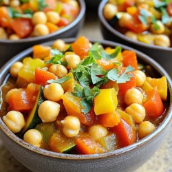 To make a tasty Slow Cooker Moroccan Chickpea Stew, you need these simple items: - 2 cans (15 oz each) chickpeas, drained and rinsed - 1 large onion, diced - 3 cloves garlic, minced - 2 medium carrots, sliced - 1 bell pepper (red or yellow), chopped - 1 zucchini, diced - 1 can (14 oz) diced tomatoes, with juices - 1 cup vegetable broth - 1 tablespoon olive oil - 2 teaspoons ground cumin - 2 teaspoons ground coriander - 1 teaspoon ground cinnamon - 1 teaspoon smoked paprika - ½ teaspoon cayenne pepper (adjust for spice preference) - Salt and pepper to taste - Fresh cilantro, for garnish You will need a few basic tools for this recipe: - Slow cooker - Large skillet - Cutting board - Knife - Measuring spoons - Mixing spoon These tools will help you prepare your stew with ease. Using fresh ingredients can enhance the stew's taste. Fresh vegetables add crunch and flavor. However, canned ingredients save time and still taste good. - Chickpeas: Canned chickpeas are convenient. They are ready to use and save prep time. If you prefer, you can cook dried chickpeas, but this takes longer. - Vegetables: Fresh onions, carrots, and zucchini bring bright flavors. Canned tomatoes add sweetness and acidity. - Spices: Use fresh spices for the best taste. Ground spices lose flavor over time, so check their dates. By mixing fresh and canned ingredients, you create a stew that is both easy and flavorful. Start by heating olive oil in a large skillet over medium heat. Add the diced onion. Sauté the onion for about five minutes until it turns soft and clear. Then, mix in the minced garlic, cumin, coriander, cinnamon, smoked paprika, and cayenne pepper. Stir for one to two minutes. This step helps the spices release their full flavor. Next, transfer your onion and spice mix to the slow cooker. Add in the drained chickpeas, sliced carrots, chopped bell pepper, diced zucchini, and the can of diced tomatoes with their juices. Pour in the vegetable broth and stir everything well. Make sure all the ingredients are combined. Season with salt and pepper to taste. Cover your slow cooker and set it to cook. You can choose to cook on low for six to eight hours or on high for four to five hours. The stew is done when the vegetables are soft and the flavors blend well. Before you serve, taste the stew again. Adjust the seasoning if needed. This process makes sure every bite is full of flavor. To make your stew shine, use fresh spices. Ground spices lose flavor over time. Toast them lightly in the pan before adding. This step releases oils and makes them fragrant. Also, consider adding a splash of lemon juice before serving. This adds brightness and balance to the dish. Fresh herbs, like cilantro, bring a burst of flavor. They also add a lovely green color to your stew. If you love heat, add more cayenne pepper. Start with a pinch and taste. You can always add more, but you can’t take it out once it’s in. If the stew is too spicy, add more diced tomatoes or broth. This will cool it down and keep the flavor intact. Always taste as you go. Each batch can differ based on the ingredients. One mistake is not sautéing the onions and spices first. This step builds the base flavor. Another common error is overcooking the vegetables. They should be tender, not mushy. Be careful with salt; taste before you add more. Finally, don’t skip the fresh herbs. They make a big difference in taste and presentation. {{image_2}} This stew is naturally gluten-free and dairy-free. You can enjoy it without worry. Just check all labels on your broth and spices to ensure they are safe. No hidden gluten here! If you want a creamier texture, use coconut milk instead of broth. It adds a nice twist and keeps it vegan. Want to boost protein? You can add cooked quinoa or lentils to the stew. Both add great texture and flavor. If you prefer meat, try adding chicken or turkey. Simply cook it in the slow cooker alongside the veggies. This way, it stays tender and juicy. Feel free to switch up the veggies based on what you have. Sweet potatoes or butternut squash are great options. They add sweetness and pair well with spices. You can also throw in leafy greens like spinach or kale at the end. This way, they stay bright and fresh. Mix and match to suit your taste and the season! Store leftover stew in an airtight container. Let it cool to room temperature first. Keep it in the fridge for up to 4 days. Make sure to label your container with the date. This way, you will know when to use it. To freeze, use a freezer-safe container. Leave some space at the top, as the stew will expand. You can freeze it for up to 3 months. Thaw it in the fridge overnight before reheating. You can also use a microwave or a pot on the stove. Reheat the stew on the stove over medium heat. Stir it often to heat evenly. You can also use a microwave. Heat in short bursts, stirring in between. Check the temperature to ensure it is hot. If it seems too thick, add a splash of broth or water. Enjoy your warm and tasty stew! Yes, you can use dried chickpeas. Soak them overnight in water. Cook them until tender before adding to the stew. This adds a rich, nutty flavor. Dried chickpeas also hold up well in slow cooking. I love serving this stew in deep bowls. Add a sprinkle of fresh cilantro on top. Drizzle some olive oil or tahini for extra flavor. Serve with warm bread or over rice for a filling meal. You can store this stew in the fridge for up to five days. Keep it in an airtight container. Make sure it cools down before you put it in the fridge. Reheat on the stove or microwave before serving. This article covered the key elements of making a delicious stew. We discussed the necessary ingredients and tools, along with step-by-step instructions for cooking. I shared tips for boosting flavor and avoiding common mistakes. You learned about various stew variations and how to store leftovers properly. In closing, you now have all the info you need to create a tasty, healthy dish. Enjoy experimenting with your own recipes!