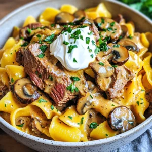 - 1 lb beef sirloin, thinly sliced - 1 medium onion, diced - 3 cloves garlic, minced - 1 cup mushrooms, sliced - 4 cups beef broth - 1 cup wide egg noodles - 1 cup sour cream - 2 tablespoons all-purpose flour - 2 tablespoons olive oil - 1 teaspoon paprika - Salt and pepper to taste - Chopped parsley for garnish Gathering fresh ingredients makes a big difference. For the beef, I recommend sirloin. It's tender and flavorful. The mushrooms and onions add great texture and taste. You can use any type of mushrooms, but button or cremini works best. Don’t forget the garlic! It brings a nice aroma. The beef broth is key for depth of flavor, and wide egg noodles soak up the sauce perfectly. Flour thickens the sauce and adds richness. Olive oil will prevent sticking while you cook. Lastly, sour cream adds creaminess and tang. Garnish with chopped parsley for a pop of color. You can also sprinkle paprika on top for extra flavor. Having these ingredients ready makes cooking so much easier and more fun! Browning the Beef First, heat two tablespoons of olive oil in a large pot over medium-high heat. Add one pound of thinly sliced beef sirloin. Season it with salt and pepper. Brown the beef on all sides for about five to seven minutes. This step seals in the flavor and gives the beef a nice color. Setting the Beef Aside Once browned, remove the beef from the pot and set it aside. This keeps the beef juicy and tender for later. Sautéing Onions and Mushrooms In the same pot, add one diced medium onion and one cup of sliced mushrooms. Sauté them for about four to five minutes. You want the onions to turn translucent and the mushrooms to become tender. Adding Garlic and Spices Next, add three minced garlic cloves and one teaspoon of paprika. Cook for another one to two minutes. This makes the kitchen smell amazing and adds depth to your dish. Incorporating Flour and Broth Sprinkle two tablespoons of all-purpose flour over the vegetable mix. Stir it well to combine and cook for another minute. This helps to thicken your sauce. Slowly pour in four cups of beef broth while stirring. This keeps lumps from forming. Bring the mixture to a gentle boil. Cooking the Noodles Now, add one cup of wide egg noodles to the pot. Stir to ensure the noodles are submerged in the broth. Lower the heat to a simmer, cover the pot, and cook for about ten to twelve minutes. The noodles should become tender during this time. Adding Beef and Sour Cream Once the noodles are cooked, stir in the browned beef and one cup of sour cream. This adds creaminess to your dish. Mix everything well until heated through. Adjusting Seasoning Taste your stroganoff and adjust the seasoning with salt and pepper if needed. This final touch makes all the flavors pop. Now, you're ready to enjoy a delicious one-pot beef stroganoff! Ensuring Tender Beef To keep your beef tender, choose sirloin. Slice it thinly against the grain. This method breaks down tough fibers, making each bite soft. Brown the beef quickly in hot oil. This locks in juices and flavor. Avoid overcooking, as that can make it chewy. Perfecting Noodle Texture For perfect noodles, use wide egg noodles. They soak up the sauce well. Stir them into the broth as soon as it boils. Cover the pot to trap steam, which helps cook them evenly. Check for doneness after 10 minutes. They should be tender but not mushy. Garnishing Ideas Presentation matters! Serve your beef stroganoff in bowls. Top with chopped parsley for a fresh look. A sprinkle of paprika can add color and flavor. You could also add a dollop of sour cream on top for creaminess. Accompaniments Pair this dish with crusty bread or a fresh salad. The bread is great for soaking up sauce. A light salad adds a crisp texture and balances the meal. Consider a simple green salad with vinaigrette to keep it refreshing. {{image_2}} Different Meats You can use other meats in this dish. Chicken works well if you slice it thin. Pork is another tasty option. Ground beef is quick and easy, too. Each meat brings its own flavor, so feel free to experiment. Vegetarian Option If you want a vegetarian meal, try using mushrooms as the main. You can add lentils or chickpeas for protein. Swap beef broth for vegetable broth to keep it rich. The sour cream can be replaced with a dairy-free option, like cashew cream or coconut yogurt. Herbs and Spices To boost the taste, add herbs like thyme or rosemary. A bay leaf can add depth while cooking. You can also try a pinch of cayenne for heat. These extras will give your dish more character. Creamy Alternatives If you want to change up the creaminess, use Greek yogurt instead of sour cream. Heavy cream will make it richer, but be careful not to curdle it. You can even use cream cheese for a luscious texture. Each option adds a unique twist to your beef stroganoff noodles. Refrigeration Tips You can store leftover beef stroganoff noodles in an airtight container. Make sure to let it cool first. Place the container in the fridge. It will stay fresh for up to three days. Freezing Options If you want to freeze it, use a freezer-safe container. This dish can last for up to three months in the freezer. When you want to eat it, just thaw it in the fridge overnight before reheating. Best Methods for Reheating The best way to reheat this dish is on the stove. Place it in a pan over low heat. Stir occasionally to heat it evenly. You can also use the microwave. Just heat it in short bursts, stirring in between. Preserving Texture To keep the noodles from getting soggy, add a splash of broth when reheating. This will help maintain the creamy texture. Stir well to mix everything as it heats. Can I use different types of noodles? Yes, you can! Feel free to swap wide egg noodles for others. Try fettuccine or even gluten-free noodles. Just keep an eye on the cooking time. Different noodles may need different cook times. How do I make this dish gluten-free? To make a gluten-free version, use gluten-free flour and noodles. Substitute the all-purpose flour with a gluten-free blend. Ensure your beef broth is also gluten-free. It’s simple and tastes just as good! Can I prepare this in advance? Absolutely! You can cook the beef and sauce ahead. Store them in the fridge for up to three days. When ready to serve, cook the noodles and mix everything together. This saves time and keeps the meal fresh. What to do if it’s too thick? If your stroganoff turns out thick, add more beef broth. Stir it in gradually until you reach the desired consistency. This will help keep it creamy and smooth. How to enhance the flavor? To boost flavor, add herbs like thyme or rosemary. You can also sprinkle in some lemon juice for brightness. A splash of Worcestershire sauce adds depth. Taste as you go to find your perfect blend! This dish combines beef, veggies, broth, and noodles for a heartwarming meal. We walked through how to prepare each ingredient, cook them expertly, and finish the dish with amazing flavors. Remember my tips for cooking tender beef and perfect noodles. You can also play with ingredients for new twists. Store leftovers properly for later enjoyment. With these steps, you can create a tasty meal everyone will love. Enjoy your cooking!