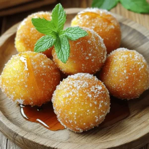 - 1 cup all-purpose flour - 1/4 cup granulated sugar - 1 tablespoon baking powder - 1/4 teaspoon salt - 1/2 teaspoon ground cinnamon - 1/4 cup milk - 1/4 cup maple syrup - 1 large egg - 1 tablespoon melted butter - 1/2 teaspoon vanilla extract - Optional: extra granulated sugar and cinnamon for coating When you bake, using the right amounts is key. If you don't have all-purpose flour, you can use whole wheat flour. Just note it may change the texture. For sugar, try brown sugar for a deeper flavor. If you need a dairy-free option, almond milk works well in place of regular milk. To make your donut holes even sweeter, mix extra granulated sugar and cinnamon. This topping adds a lovely crunch and flavor. If you want a different twist, consider coating them in powdered sugar or a chocolate glaze. These options can change the taste and look of your treat! Start by gathering your dry ingredients. In a large bowl, mix the following: - 1 cup all-purpose flour - 1/4 cup granulated sugar - 1 tablespoon baking powder - 1/4 teaspoon salt - 1/2 teaspoon ground cinnamon Whisk these ingredients together until they blend well. This step helps ensure even flavor in your donut holes. Next, gather your wet ingredients in a separate bowl. Combine: - 1/4 cup milk - 1/4 cup maple syrup - 1 large egg - 1 tablespoon melted butter - 1/2 teaspoon vanilla extract Mix these until smooth. This mix adds moisture and flavor to your donut holes. Now, pour the wet mix into the dry mix. Stir gently until just combined. It’s okay if some lumps remain. Over-mixing can make the donut holes tough. Lightly grease your hands. Scoop small balls of batter, about the size of a tablespoon. Shape them into little balls. Preheat your air fryer to 350°F (175°C) for about 5 minutes. Place the donut holes in the basket. Make sure they’re not touching. This helps them cook evenly. Air fry for 6-8 minutes. They should be golden brown when done. If you want a sweet coating, mix some granulated sugar and cinnamon in a bowl. Once they’re cooked, toss the donut holes in this mix. Let them cool a bit before serving. Enjoy your tasty, warm treats! To get the best texture, don’t over-mix your batter. Mix until just combined. This keeps your donut holes light and fluffy. Air frying at 350°F (175°C) also helps. The hot air cooks evenly, giving a nice, golden crust. If you want a softer center, try reducing the cooking time by a minute. Maple syrup gives these donut holes a sweet taste. You can boost the flavor by adding a pinch of nutmeg or a splash of almond extract. For a fun twist, try folding in chocolate chips or chopped nuts. This adds texture and depth to your treat. Drizzling extra maple syrup on top before serving adds sweetness and makes them look great. One big mistake is not preheating your air fryer. This step is crucial for even cooking. Also, avoid crowding the donut holes in the basket. Leave space between each one to ensure they cook well. Lastly, don't skip the optional sugar and cinnamon coating. It gives an extra layer of sweetness and crunch that makes these donut holes irresistible. {{image_2}} You can switch up flavors in your donut holes. For chocolate, add 1/3 cup of cocoa powder. This gives a rich taste. For pumpkin, use 1/2 cup of pumpkin puree instead of milk. This creates a warm, spiced treat. You can also add spices like nutmeg or ginger for that fall flavor. If you need gluten-free donut holes, use gluten-free all-purpose flour. This flour works well as a direct swap. Make sure it has a binding agent, like xanthan gum. The taste and texture will still be great. You can enjoy these tasty treats without worry. Coatings can add a fun twist to your donut holes. Instead of sugar and cinnamon, try using powdered sugar for a sweet touch. You could also drizzle melted chocolate on top for a decadent option. Another idea is to toss them in crushed nuts for added crunch. Each coating gives a new flavor experience. To keep your air fryer maple donut holes fresh, store them in an airtight container. This helps prevent them from drying out. Place parchment paper between layers to avoid sticking. Ideally, you should eat them within two days for the best taste. If you want to keep them longer, consider freezing. To reheat your donut holes, use the air fryer again. Set it to 300°F (150°C). Heat them for about 3-5 minutes. This warms them up while keeping them crispy. You can also use a microwave, but they may get soft. If you use the microwave, heat in short bursts of 10 seconds. You can freeze your donut holes for later. Allow them to cool completely first. Then, place them in a single layer on a baking sheet. After they freeze solid, transfer them to a freezer bag. They will last up to three months in the freezer. When you are ready to eat, thaw them in the fridge overnight and reheat as mentioned earlier. Yes, you can use whole wheat flour. The donut holes will taste nuttier. They may also be denser, so adjust the liquid slightly. Start with a little more milk if needed. Whole wheat adds fiber, making your treat a bit healthier. You know they are done when they turn golden brown. The edges will also feel firm to the touch. If you insert a toothpick, it should come out clean. Keep an eye on them as they cook. They usually take about 6 to 8 minutes. You can serve them warm with extra maple syrup. A drizzle adds sweetness and flavor. They also pair well with coffee or tea. For a fun twist, add a sprig of mint on the side. This adds a fresh look and taste. In this post, we covered all you need for delicious donut holes. We explored ingredients, measurement tips, and ways to coat your treats. You learned how to prepare, combine, and air fry them for the best results. I also shared tips for texture, flavor, and common mistakes to watch out for. Don't forget the fun variations and proper storage techniques. Donut holes can bring joy to any occasion. Enjoy making your own and experimenting with flavors!