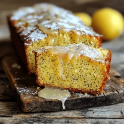 - 1 ½ cups all-purpose flour - 1 teaspoon baking powder - ½ teaspoon baking soda - ½ teaspoon salt - ⅓ cup poppy seeds - 1 cup granulated sugar - 1 large egg - ½ cup unsalted butter, melted and cooled - 1 teaspoon vanilla extract - 1 tablespoon lemon zest (about 1 lemon) - ½ cup fresh lemon juice (about 2-3 lemons) - ½ cup plain yogurt (or sour cream) To make the best Lemon Poppy Seed Loaf, gather your key ingredients. Each one plays a role in the flavor and texture of your loaf. First, use 1 ½ cups of all-purpose flour. This forms the base of your loaf. The flour gives structure and helps it rise. Next, add 1 teaspoon of baking powder and ½ teaspoon of baking soda. These leavening agents help your loaf rise while baking. Then, include ½ teaspoon of salt. This small amount enhances all the flavors. Now for the poppy seeds! You'll need ⅓ cup. They add a nice crunch and a pop of flavor. For sweetness, measure out 1 cup of granulated sugar. This balances the tartness of the lemon. You’ll also want 1 large egg. It helps bind the ingredients and adds moisture. Use ½ cup of unsalted butter, melted and cooled. This gives richness and a tender crumb. Next, add 1 teaspoon of vanilla extract for a warm, sweet aroma. For that fresh lemon flavor, include 1 tablespoon of lemon zest and ½ cup of fresh lemon juice. These give your loaf a bright and zesty taste. Finally, you need ½ cup of plain yogurt or sour cream. This keeps the loaf moist and adds tang. With these ingredients, you’re set to create a moist and tasty Lemon Poppy Seed Loaf that rivals any bakery treat! 1. Preheat your oven to 350°F (175°C). This is key for even baking. 2. Grease a 9x5-inch loaf pan. You can also add parchment paper for easy removal. 3. In a medium bowl, mix together: - 1 ½ cups all-purpose flour - 1 teaspoon baking powder - ½ teaspoon baking soda - ½ teaspoon salt - ⅓ cup poppy seeds Set this bowl aside for now. 4. In a large bowl, beat together: - 1 cup granulated sugar - 1 large egg Do this until the mixture is pale and fluffy, about 2-3 minutes. 5. Gradually add in the melted butter, lemon zest, lemon juice, and vanilla extract. Mix until well combined. 1. Start by adding half of the dry mixture to the wet mixture. Stir gently until just combined. 2. Pour in: - ½ cup plain yogurt (or sour cream) Mix again. 3. Add the rest of the dry ingredients, stirring until just combined. Be careful not to overmix. 1. Pour the batter into your prepared loaf pan. Smooth the top using a spatula. 2. Bake for 50-60 minutes. Check doneness by inserting a toothpick in the center. It should come out clean. 3. If the top browns too fast, loosely cover it with aluminum foil halfway through baking. 4. Once done, let the loaf cool in the pan for about 10 minutes. Then, move it to a wire rack to cool completely. - Ideal oven temperature: Set your oven to 350°F (175°C). This heat cooks the loaf evenly. - Importance of ingredient temperatures: Use room temperature butter and egg. This helps the batter mix well and rise nicely. - Dusting with powdered sugar: After cooling, slice the loaf. Lightly dust the top with powdered sugar for a sweet touch. - Lemon glaze option: Mix lemon juice with powdered sugar for a simple glaze. Drizzle it over the loaf for added flavor and shine. - Overmixing batter: Stir gently and stop mixing once combined. This keeps the loaf tender. - Checking doneness: Insert a toothpick in the center. If it comes out clean, your loaf is ready. Avoid opening the oven too early, as this can cause it to sink. {{image_2}} You can play with flavors in your lemon poppy seed loaf. Adding blueberries or raspberries gives a sweet twist. The tartness from these fruits balances the lemon well. You can fold in about one cup of fresh berries before baking. This makes your loaf colorful and fun. You might also want to try other citrus flavors. Blood orange or lime can add a unique taste. Just replace some lemon juice or zest with your chosen citrus. This change keeps the loaf fresh and exciting. If you seek healthier options, there are easy swaps. For sugar, you can use honey or maple syrup. These natural sweeteners add flavor and moisture. For butter, try applesauce or coconut oil instead. They will keep your loaf moist while cutting some fat. For those needing gluten-free options, swap all-purpose flour for gluten-free flour. Many brands work well in this recipe. Just make sure to check that your baking powder is gluten-free too. This way, everyone can enjoy a slice. Your lemon poppy seed loaf pairs well with drinks. It tastes great with tea or coffee. The bright lemon flavor complements hot drinks nicely. Slice the loaf and serve it warm or at room temperature. This loaf also shines as a brunch item. Serve it with a fruit salad or yogurt. It adds a lovely touch to any brunch spread. Whether for a family gathering or a quiet morning, it’s a delightful treat. To keep your lemon poppy seed loaf fresh, store it properly. The best way is to wrap it tightly in plastic wrap. This helps keep moisture in and prevents it from drying out. You can also place it in an airtight container. This method protects it from air and keeps it soft. If you want to save your loaf for later, freezing is a great option. First, let the loaf cool completely. Then, wrap it tightly in plastic wrap and place it in a freezer bag. This way, it can last up to three months in the freezer. When you're ready to enjoy it, simply take it out and let it thaw in the fridge overnight. You can also set it out at room temperature for a faster thaw. Enjoy your tasty treat whenever you like! You can use sour cream instead of yogurt. It gives a similar texture and taste. Another option is to use buttermilk. If you want a non-dairy choice, try coconut yogurt or almond yogurt. These options will keep your loaf moist and tasty. Check for a golden-brown color on top. Insert a toothpick into the center. If it comes out clean, your loaf is done. You can also gently press the top; it should spring back. If it's still wet, let it bake a bit longer. Yes, you can make a vegan lemon poppy seed loaf! Replace the egg with a flax egg. To do this, mix 1 tablespoon of ground flaxseed with 3 tablespoons of water. Let it sit for a few minutes until it thickens. Use coconut oil instead of butter and almond yogurt for a dairy-free option. You’ve learned how to make a delicious lemon poppy seed loaf. We covered essential ingredients, clear steps, and handy tips. I shared variations for flavor and healthier choices, plus storage methods. Baking is fun, but following these tips ensures good results. Enjoy serving this loaf with friends or at brunch. Remember, a few small changes can make a big difference. Embrace your baking journey!