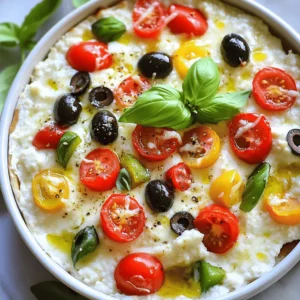 - 2 cups cottage cheese - 1 cup cherry tomatoes, halved - 1 cup bell peppers (red and green), diced - 1/2 cup black olives, sliced Cottage cheese sits at the base of this dish. It gives a creamy texture. Cherry tomatoes add a sweet burst of flavor. Diced bell peppers bring color and crunch. Black olives offer a briny taste that ties it all together. - 1 teaspoon dried oregano - 1 teaspoon garlic powder - 1/2 teaspoon onion powder - 1/2 cup shredded mozzarella cheese - 1/4 cup grated Parmesan cheese Seasoning gives this bowl its unique flavor. Dried oregano adds earthiness. Garlic powder gives depth. Onion powder adds sweetness. Mozzarella melts beautifully, creating a gooey layer. Parmesan adds a sharp bite that balances the dish. - Fresh basil leaves for garnish - Salt and pepper to taste - 2 tablespoons olive oil Fresh basil leaves add a hint of freshness. Salt and pepper enhance all the flavors. Olive oil drizzled on top adds richness. This simple list of ingredients makes a tasty and satisfying meal. First, preheat your oven to 375°F (190°C). This helps the pizza bowl cook evenly. Next, take a large mixing bowl. Add 2 cups of cottage cheese, 1 teaspoon of garlic powder, 1/2 teaspoon of onion powder, and 1 teaspoon of dried oregano. Sprinkle some salt and pepper to taste. Mix until everything combines well. This step adds flavor to your base. Now, transfer the cottage cheese mixture into an oven-safe bowl or small baking dish. Spread it evenly at the bottom. This helps the toppings stay in place. Next, layer the vegetables on top. Use 1 cup of halved cherry tomatoes, 1 cup of diced bell peppers, and 1/2 cup of sliced black olives. Spread them out well. Each bite will be packed with fresh taste. Sprinkle 1/2 cup of shredded mozzarella cheese and 1/4 cup of grated Parmesan cheese over the vegetables. Drizzle 2 tablespoons of olive oil on top. This adds richness and flavor. Bake your pizza bowl in the oven for about 20-25 minutes. Watch for the cheese to melt and bubble. The edges should turn golden brown. Once done, take it out and let it cool for a few minutes. Finally, add fresh basil leaves on top for a burst of color and taste. Serve warm and enjoy this tasty dish! Ensuring the right cheese melting For a great melt, use fresh mozzarella. It melts better than pre-shredded cheese. Spread it evenly on top. This helps it melt in a nice layer. You want that gooey stretch when you dig in. Best vegetable combinations Mix colors and textures for the best taste. Cherry tomatoes add sweetness. Bell peppers give a nice crunch. Black olives add a salty bite. You can also try spinach or zucchini for more greens. Pairing with sides Serve your pizza bowl with whole grain pita chips. They add a nice crunch. A fresh salad on the side brings balance. Try a light vinaigrette to complement the rich flavors. Creative serving ideas For fun, serve it in smaller bowls. This makes it easy for sharing. You can also top it with extra fresh herbs. Fresh basil or parsley adds a pop of color and flavor. Overmixing the ingredients Mix just enough to combine. Overmixing makes the cottage cheese too runny. You want a thick base for your pizza bowl. Baking duration tips Keep an eye on the oven. Bake it until the cheese is bubbly and golden. If it cooks too long, the veggies can become mushy. Aim for 20-25 minutes for the best results. {{image_2}} You can play with the cheese in your Cottage Cheese Pizza Bowl. Try ricotta for a creamier taste. Feta adds a tangy kick. Goat cheese can give a rich flavor too. Switch up the veggies based on what you like. Zucchini or spinach works well. Mushrooms or artichokes can also add nice textures. Make it your own! Want some heat? Add red pepper flakes or jalapeños to spice it up. A bit of hot sauce can also do the trick. Try different herbs for unique tastes. Fresh thyme or rosemary can add depth. Basil is classic, but oregano or parsley also work great. You can enjoy this bowl cold as a refreshing salad. Just let it cool in the fridge. For fun, make mini portions using small dishes. These bite-sized bowls are perfect for parties. You can even serve them on a platter for easy sharing. To keep your Min Cottage Cheese Pizza Bowl fresh, store it in the fridge. Use an airtight container. This keeps moisture in and odors out. Your pizza bowl can last for about three days in the fridge. If you want to save it for longer, consider freezing it. Place it in a freezer-safe container. This way, it can last up to three months. Just remember to label it with the date. When it’s time to enjoy your leftovers, you can reheat them in the oven. Preheat your oven to 350°F (175°C). Place the pizza bowl in a baking dish and cover it with foil. Heat it for about 15-20 minutes. This method helps keep the cheese melty. If you’re in a hurry, use the microwave. Place a portion in a microwave-safe bowl. Heat it for 1-2 minutes, checking every 30 seconds. This will warm it up quickly. In the fridge, your pizza bowl lasts for about three days. If you see any mold or if the cheese smells off, it’s time to throw it away. Signs of spoilage include a change in color or texture. Always trust your senses. If it doesn’t look or smell right, don’t eat it. Enjoy your Min Cottage Cheese Pizza Bowl while it’s still fresh! Yes, you can use low-fat cottage cheese. It helps cut calories and fat. However, the texture might be a bit different. Low-fat options can be less creamy. You may want to adjust seasonings to enhance flavor. To make this dish gluten-free, swap any bread or grain. Use gluten-free pita chips for dipping. Ensure all ingredients are gluten-free, especially sauces. Most vegetables and cheeses are naturally gluten-free. Check labels for any hidden gluten. You can serve it with many sides. Whole grain pita chips add crunch. A fresh salad adds a light touch. You could also pair it with roasted veggies for more flavor. This meal is versatile, so feel free to get creative! In this blog post, we explored how to make a tasty Cottage Cheese Pizza Bowl. We covered essential ingredients like cottage cheese, fresh veggies, and cheeses. I shared step-by-step instructions to prepare, bake, and serve this dish. You also learned tips for perfecting your pizza bowl and how to avoid common mistakes. Lastly, we discussed storage and variations to mix things up. This dish is quick, simple, and always satisfying. Enjoy making it your way and share it with friends!