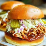 - 2 lbs boneless, skinless chicken thighs - 1 cup BBQ sauce (store-bought or homemade) - ½ cup chicken broth - 1 tablespoon apple cider vinegar - 1 tablespoon brown sugar - 1 teaspoon garlic powder - 1 teaspoon onion powder - ½ teaspoon smoked paprika - Salt and pepper to taste - 4 hamburger buns - Optional toppings: coleslaw, pickles Using these ingredients, you can create a delicious BBQ pulled chicken sandwich. I love using boneless, skinless chicken thighs. They stay moist and tender, making them perfect for shredding. You can use your favorite BBQ sauce, whether it's store-bought or homemade. The choice of chicken broth adds moisture and depth to the dish. Next, seasonings play a key role. Apple cider vinegar adds a nice tang, while brown sugar gives it a touch of sweetness. Garlic powder and onion powder enhance the flavor, and smoked paprika adds a bit of smokiness. Don’t forget salt and pepper to taste; they bring all the flavors together. For serving, I recommend using soft hamburger buns. They are ideal for holding the juicy chicken. You can also add toppings like coleslaw and pickles. They give the sandwich a great crunch and extra flavor. Start by placing the boneless, skinless chicken thighs in the bottom of your slow cooker. Make sure they sit flat and don’t overlap. This helps them cook evenly. Chicken thighs are great for this dish because they stay moist and tender. Next, grab a mixing bowl. Combine 1 cup of BBQ sauce, ½ cup of chicken broth, 1 tablespoon of apple cider vinegar, 1 tablespoon of brown sugar, 1 teaspoon of garlic powder, 1 teaspoon of onion powder, and ½ teaspoon of smoked paprika. Add salt and pepper to taste. Mix well until the sauce is smooth. This blend gives your chicken rich flavor. Now, pour the sauce mixture over the chicken thighs. Make sure the chicken is coated well. Cover the slow cooker and set it on low for 6 to 7 hours. If you're short on time, you can set it on high for 3 to 4 hours. The chicken will be done when it is tender and easily shreds with a fork. Once the chicken is cooked, take it out of the slow cooker. Use two forks to shred the chicken into bite-sized pieces. Return the shredded chicken to the slow cooker and stir it well into the sauce. This adds even more flavor. Toast your hamburger buns lightly in the oven or on a skillet for a crispy bite. To assemble, place a generous portion of pulled chicken on each bun. If you like, add coleslaw and pickles on top for extra crunch and flavor. Enjoy each bite of your delicious BBQ pulled chicken sandwich! For the best BBQ flavor, choose a sauce you love. Sweet sauces work well with chicken. Try a spicy sauce for a kick. You can mix different sauces for a unique taste. Adjust sweetness by adding brown sugar or honey. If you want it hotter, add hot sauce or cayenne pepper. To ensure tender chicken, use boneless, skinless thighs. They stay moist during cooking. Avoid overcooking by sticking to the time guide. If you cook on low, plan for 6-7 hours. On high, aim for 3-4 hours. To keep the meat juicy, add chicken broth to your sauce. This adds moisture and flavor. Pair your BBQ pulled chicken sandwiches with tasty sides. Classic choices include coleslaw, potato salad, or baked beans. You can also serve chips or fries for crunch. For extra flavor, top your sandwiches with coleslaw or pickles. These add texture and a nice contrast to the BBQ. Enjoy your meal with friends and family! {{image_2}} You can switch the chicken thighs for chicken breasts or pork. Chicken breasts cook faster and can be just as juicy. They provide a leaner option. Pork, like shoulder or butt, adds a rich flavor. It also shreds nicely, making it perfect for BBQ sandwiches. You can try different sauces for your pulled chicken. A homemade BBQ sauce can be a fun twist. Combine ketchup, vinegar, brown sugar, and spices for a quick mix. You can also use teriyaki sauce or even hot sauce for a kick. Each sauce gives a unique flavor, so feel free to experiment! Toppings can make your sandwich even better. Coleslaw adds crunch and creaminess. Pickles give a nice tang. You can even try sliced jalapeños for heat. Avocado or guacamole lend a creamy touch. For a different twist, add pineapple slices for sweetness. Get creative and mix flavors to find your favorite combo! To store your pulled chicken, cool it first. Place it in an airtight container. Make sure to keep it in the fridge. It will stay fresh for about 3-4 days. If you want to keep it longer, consider freezing it. You can freeze pulled chicken for later meals. First, let it cool completely. Then, pack it in a freezer-safe bag. Try to remove as much air as possible. Label it with the date. It can last up to 3 months in the freezer. When you are ready to use it, just thaw it in the fridge overnight. Reheating pulled chicken is easy. You can use the microwave or the stove. If using a microwave, heat it in short bursts. Stir in between to ensure even heating. If using a stove, add a splash of chicken broth to keep it moist. Heat on low until warm. Enjoy your sandwiches with that fresh BBQ flavor! Yes, you can use frozen chicken thighs in this recipe. Just make sure to adjust the cooking time. If you use frozen chicken, cook it on high for about 4-5 hours or on low for 7-8 hours. This will help ensure the chicken cooks through and becomes tender. You can skip thawing to save time. Pulled chicken can last in the fridge for up to 3-4 days. Keep it in an airtight container to maintain freshness. If you want to store it longer, you can freeze it. Frozen pulled chicken is good for up to 3 months. Just remember to label the container with the date. Yes, you can easily make this recipe in an Instant Pot. Use the sauté function to brown the chicken for added flavor. Then add the sauce and cook on high pressure for about 15-20 minutes. Let the pressure release naturally for best results. This method will give you juicy chicken in less time! You now have the tools to make tasty BBQ pulled chicken. We covered ingredients, seasoning, and easy steps. I shared tips for perfecting flavor and suggested variations to try. You can store and reheat leftovers too. BBQ pulled chicken is simple and fun. Use your favorite sauces and toppings. Enjoy making this dish with family and friends. Your meals will be delicious and satisfying!