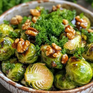 - 1 lb Brussels sprouts, trimmed and halved - 3 tablespoons olive oil - 1/4 cup pure maple syrup - 2 tablespoons balsamic vinegar - 1 teaspoon Dijon mustard - 1/2 teaspoon garlic powder - Salt and pepper to taste - 1/4 cup chopped walnuts - Fresh parsley for garnish Brussels sprouts are the stars of this dish. Use one pound of fresh, trimmed Brussels sprouts. Halve them for even cooking. The olive oil adds richness. Three tablespoons will do just fine. The maple syrup brings a sweet touch, so use a quarter cup. For extra flavor, balsamic vinegar is key. You need two tablespoons. Dijon mustard adds depth with one teaspoon. A bit of garlic powder, just half a teaspoon, enhances the taste. You can also add salt and pepper to taste. If you like crunch, sprinkle in some chopped walnuts. They add texture and flavor. Finish with fresh parsley for a pop of color and freshness. This dish is all about balance and taste. - First, preheat your oven to 400°F (200°C). This helps the sprouts roast perfectly. - Next, take 1 lb of Brussels sprouts, trim them, and cut them in half. - In a big bowl, mix the halved Brussels sprouts with 3 tablespoons of olive oil. - Add salt and pepper to taste. Toss until all the sprouts are coated. - Spread the Brussels sprouts out on a baking sheet. Make sure they are in a single layer. - Roast them in the oven for 20-25 minutes. Halfway through, flip them for even cooking. - While the sprouts roast, grab a small saucepan. - Combine 1/4 cup of pure maple syrup, 2 tablespoons of balsamic vinegar, 1 teaspoon of Dijon mustard, and 1/2 teaspoon of garlic powder. - Heat the mixture over medium heat. Stir it until it thickens, which takes about 3-4 minutes. - When the Brussels sprouts are golden and tender, take them out of the oven. - Drizzle the warm maple glaze over the roasted sprouts. - If you want, add 1/4 cup of chopped walnuts for extra crunch. - Toss everything gently and return the baking sheet to the oven for 5 more minutes. This helps caramelize the glaze. Roasting Brussels sprouts correctly makes all the difference. Always spread them in a single layer on the baking sheet. This helps them cook evenly and get crispy. Crowding the pan can lead to steaming, which is not what we want. Flip the sprouts halfway through cooking. This ensures they brown on all sides for that perfect texture. Maple syrup adds sweetness, but you can adjust it to your taste. If you want less sweetness, use less syrup. For a tangy kick, add Dijon mustard. It balances the sweetness from the maple syrup and adds depth. This simple trick can elevate your dish. A sprinkle of fresh parsley brings color and freshness. It makes your dish look vibrant. For serving, consider placing the Brussels sprouts on a large platter. This works well for parties. You can also serve them alongside roasted meats or grains for a complete meal. Enjoy your beautifully presented dish! {{image_2}} You can switch things up by using honey instead of maple syrup. Honey gives a nice touch of sweetness. Try adding spices like cayenne or smoked paprika for extra flavor. These spices add warmth and a kick to your dish. Mixing in carrots or sweet potatoes can add great color and taste. These veggies roast well and add a nice sweetness. You can also chop some onions and roast them alongside the Brussels sprouts. Onions caramelize beautifully, adding depth. If you have nut allergies, simply omit the walnuts. Your dish will still be delicious without them. You can replace walnuts with sunflower seeds for crunch. They bring a lovely nutty taste while keeping it safe for everyone. To store leftovers, place Brussels sprouts in an airtight container. This keeps them fresh. They stay tasty for up to four days in the fridge. For the best flavor, eat them within two days. When you reheat Brussels sprouts, use the oven or stovetop. This method keeps them crisp. Avoid the microwave; it makes them soggy. Heat them at 350°F (175°C) for about 10 minutes. Stir halfway through for even warmth. Yes, you can freeze Brussels sprouts! First, blanch them in boiling water for three minutes. Then, cool them in ice water. Drain and pack in freezer bags, removing air. They last up to six months in the freezer. To thaw, move them to the fridge overnight or cook them straight from frozen. Brussels sprouts need about 20 to 25 minutes to cook in the oven. Preheat your oven to 400°F (200°C). Spread the halved Brussels sprouts on a baking sheet. Roast them until they are golden brown and tender. Flip them halfway through for even cooking. Yes, you can make the maple glaze ahead of time. Mix the maple syrup, balsamic vinegar, Dijon mustard, and garlic powder in a saucepan. Heat it until slightly thickened. Store the glaze in the fridge for up to three days. Warm it up before using it on your Brussels sprouts. Brussels sprouts are very nutritious. They are high in fiber, vitamins C and K, and antioxidants. Eating them may help improve digestion and support heart health. They can also boost your immune system. Plus, they are low in calories, making them a great choice for any meal. Yes, you can easily substitute ingredients in this recipe. If you have allergies, use sunflower seeds instead of walnuts. For a vegan option, replace honey with maple syrup. You can also adjust the vinegar or mustard to fit your taste. Just make sure to keep the balance of flavors. Brussels sprouts are a fantastic side dish that can surprise anyone. In this post, we covered the ingredients you need, step-by-step instructions, and helpful tips for cooking. You learned how to make a simple maple glaze and roast Brussels sprouts to perfection. Remember, you can tweak this recipe to fit your taste. Whether you add nuts or mix in other veggies, the options are endless. Enjoy making your own version, and I hope you love every bite.