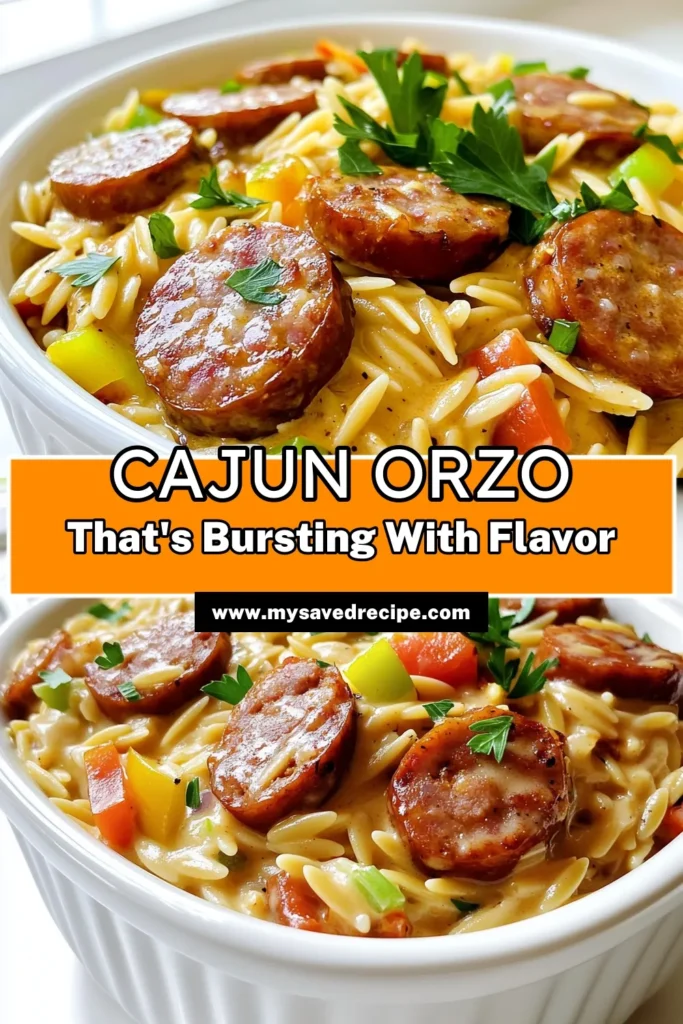 Savor the flavors of the South with this Creamy Cajun Orzo Delight! This hearty dish combines tender orzo pasta, savory Cajun sausage, and rich creamy sauce for a mouthwatering meal. Perfect for family dinners or gatherings, it's easy to make and sure to impress. Click through to discover the full recipe and bring a taste of Cajun cuisine to your table. Don't miss out! #CajunRecipes #ComfortFood #PastaLovers #QuickMeals