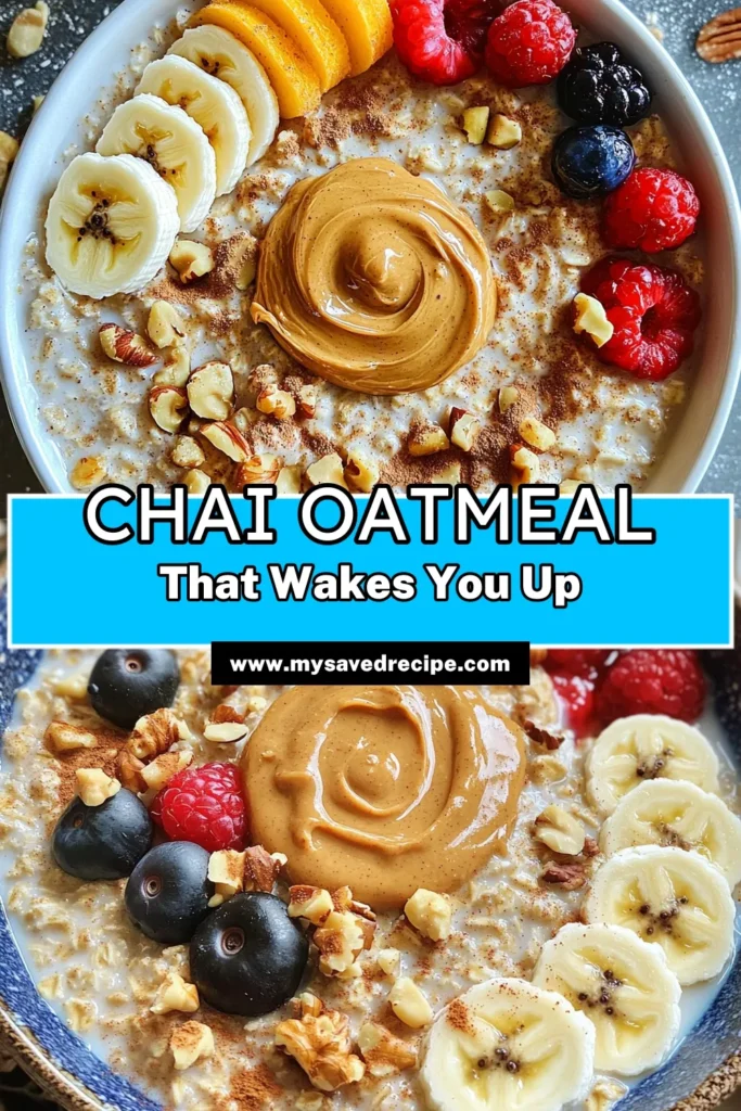 Indulge in a warm and comforting bowl of Chai Latte Oatmeal Delight! This easy recipe blends rolled oats with fragrant chai spices, creamy almond milk, and your choice of sweetener. Topped with almond butter, nuts, and fresh fruit, it's the perfect breakfast to kickstart your day. Ready in just 15 minutes, this nutritious meal is sure to become a favorite. Click to explore the full recipe and treat yourself today!