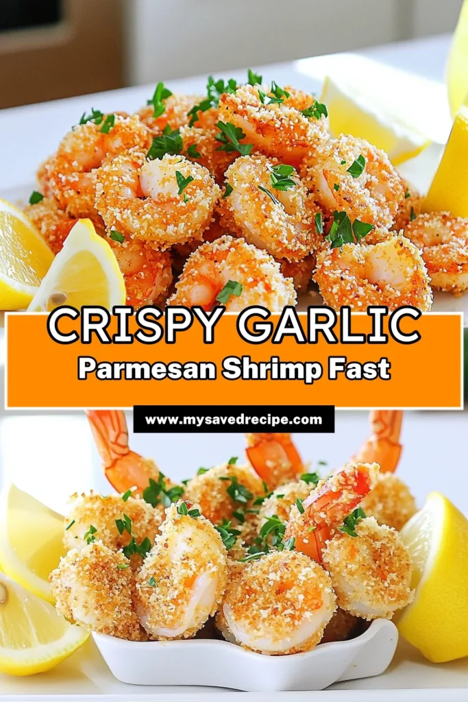 Dive into deliciousness with this Air Fryer Crispy Garlic Parmesan Shrimp recipe! Perfectly seasoned and coated for that irresistible crunch, these shrimp are quick to prepare in just 20 minutes. Ideal for a snack or a stunning appetizer, your taste buds will thank you. Click through to discover this flavorful dish and impress your guests! #AirFryerRecipes #ShrimpLovers #EasyAppetizers #CrispyShrimp