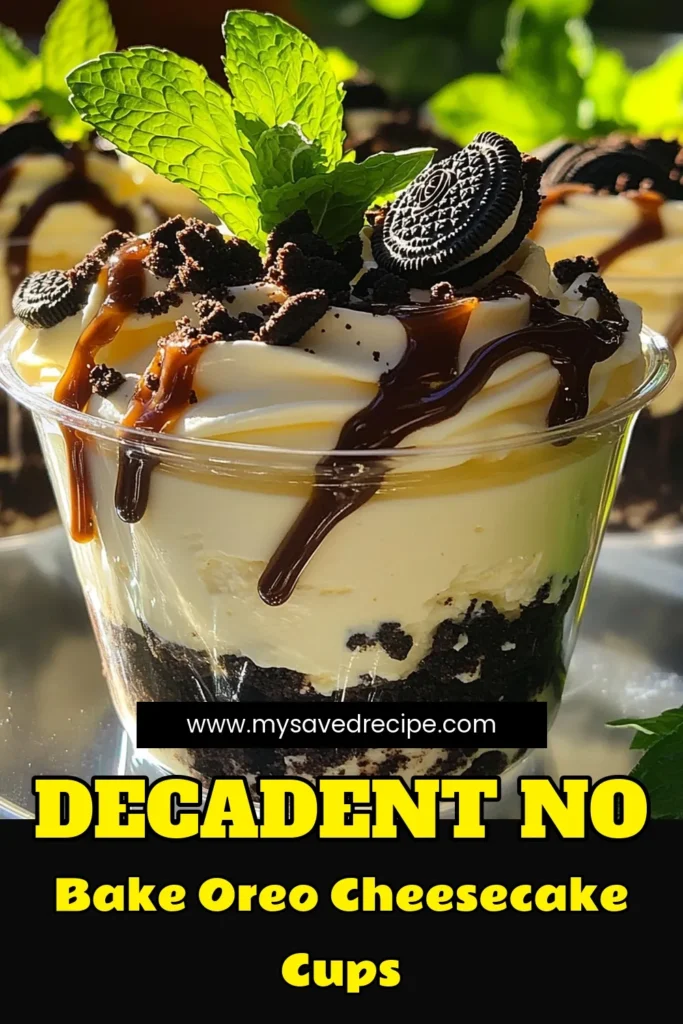 Indulge in the delightful taste of No-Bake Cookies & Cream Cheesecake Cups! This easy recipe combines creamy cheesecake with crunchy Oreo goodness, perfect for a quick dessert. With just a few simple steps, you can create a stunning treat that will impress your guests. Enjoy the rich flavors with a chocolate drizzle and a fresh mint garnish. Click through to explore the full recipe and make these irresistible cheesecake cups today!