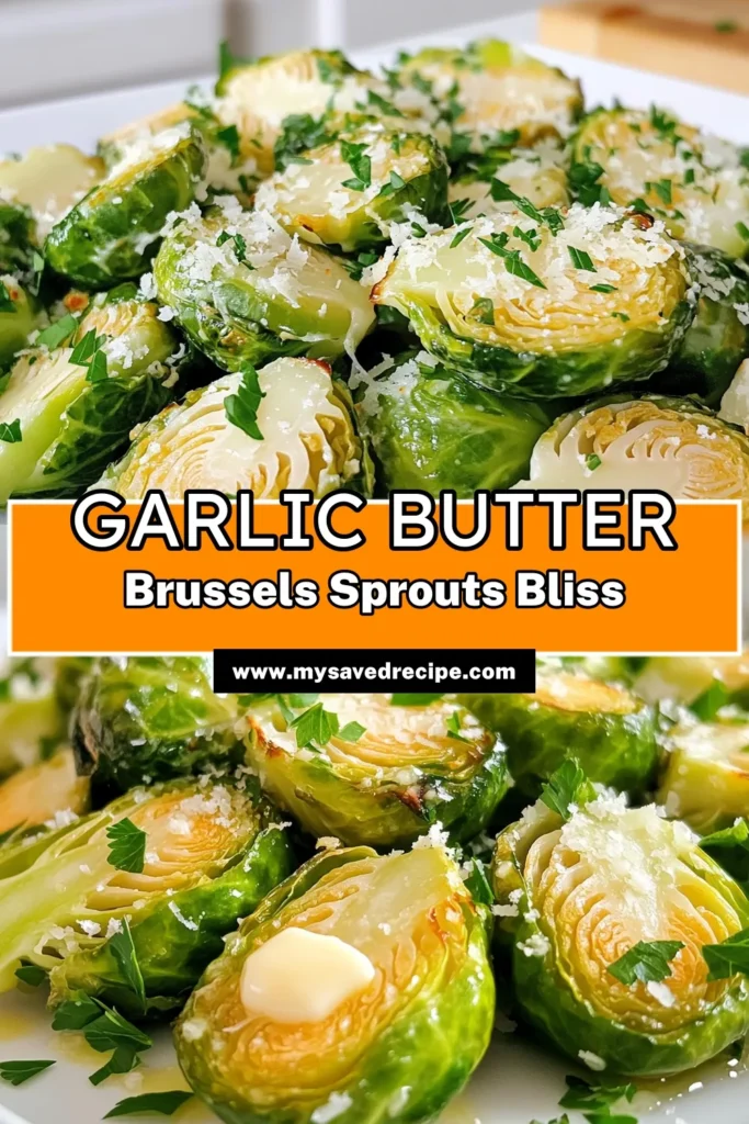 Savor the delightful flavors of Garlic Butter Brussels Sprouts with Parmesan! These quick and easy roasted veggies are the perfect side dish for any meal. With just a few simple ingredients, including fresh Brussels sprouts, garlic, and Parmesan cheese, you'll create a dish that's both tasty and nutritious. Click through for the full recipe and get ready to impress your family and friends! #BrusselsSprouts #GarlicButter #ParmesanRecipes #HealthySideDishes
