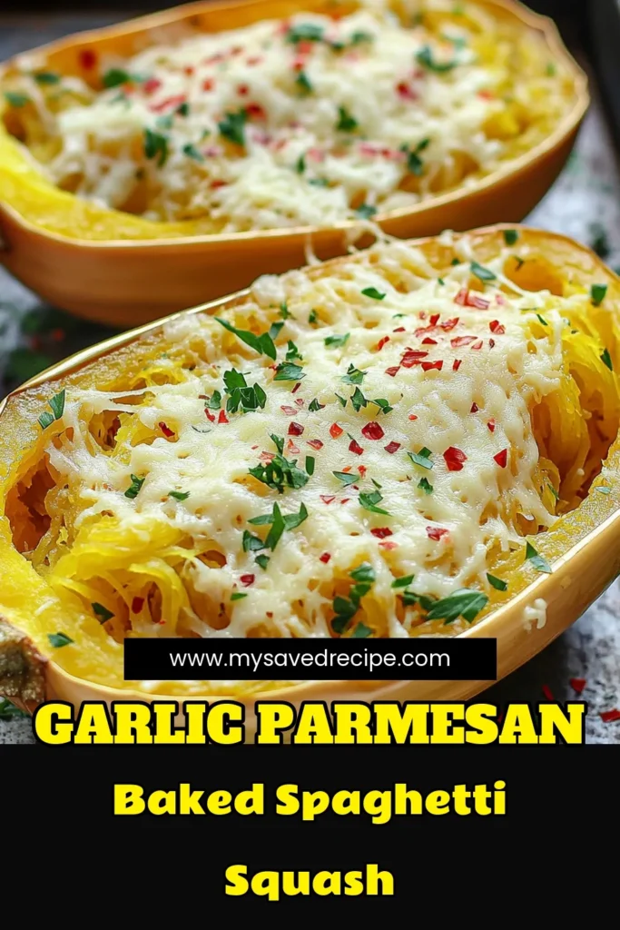 Discover the deliciousness of Baked Spaghetti Squash Garlic Parmesan with this easy recipe! Perfectly roasted spaghetti squash gets tossed in a tantalizing garlic and Parmesan mixture, creating a satisfying dish that's both comforting and healthy. Ideal for a quick weeknight meal or a delightful side dish, this recipe is sure to impress. Click to explore and try it out today! #SpaghettiSquash #HealthyRecipes #GarlicParmesan #ComfortFood