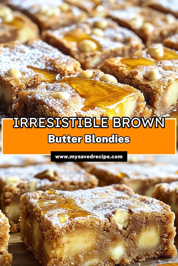 Indulge in the rich flavors of brown butter maple blondies that are sure to delight your taste buds! This easy recipe takes just 45 minutes and features a delicious combination of brown sugar, maple syrup, and optional white chocolate chips to elevate your dessert game. Perfect for gatherings or a cozy night in! Click through for the full recipe and tips to impress your family and friends! #BrownButterMapleBlondies #DessertRecipes #BakingJoy #FallFlavors