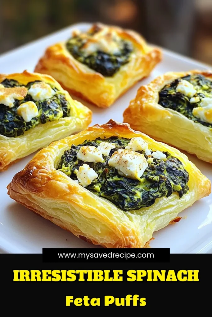 Start your day with these mouthwatering Savory Spinach and Feta Breakfast Puffs! Perfect for brunch or a quick snack, these easy-to-make puffs are filled with fresh spinach, creamy feta, and a hint of garlic. Follow the simple steps to create these golden delights that are sure to impress. Click to explore the full recipe and enjoy a delicious breakfast treat! #BreakfastRecipes #SpinachRecipes #PuffPastry #BrunchIdeas