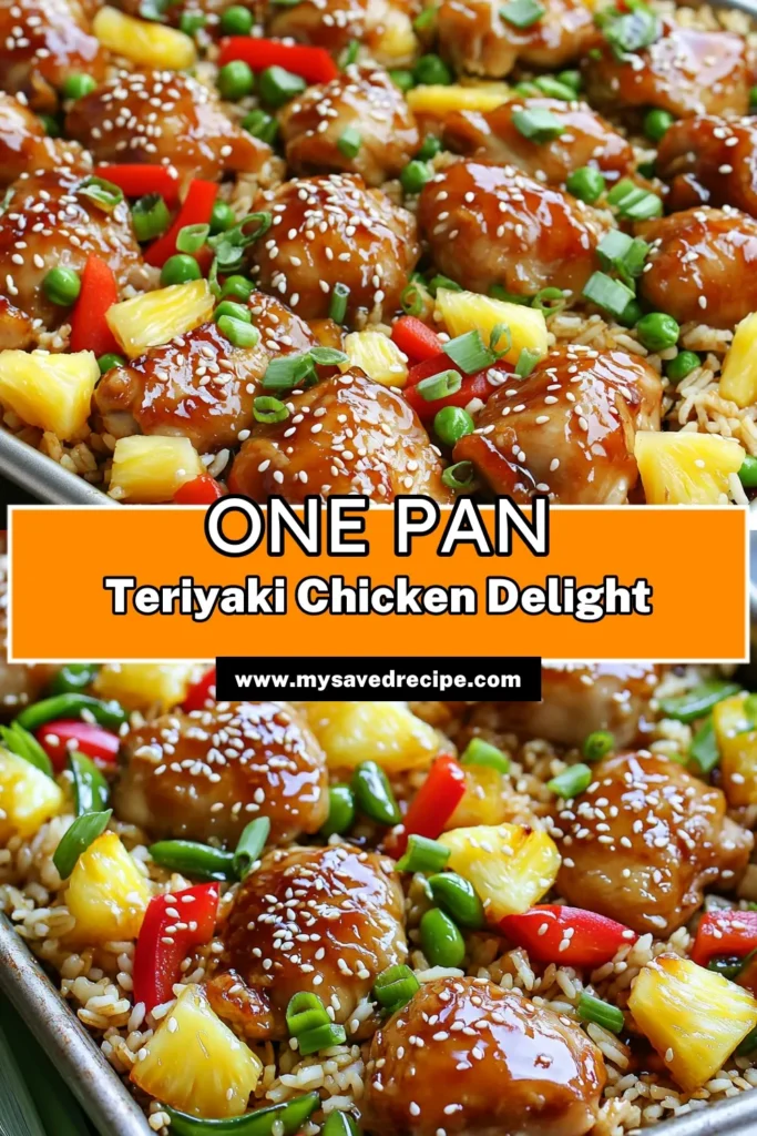 Get ready to savor a delicious meal with this easy Sheet-Pan Teriyaki Chicken Pineapple Rice recipe! This one-pan wonder combines juicy chicken, sweet pineapple, and vibrant veggies, all perfectly cooked with jasmine rice for a flavorful dinner. With simple ingredients and minimal cleanup, it's perfect for busy weeknights. Click through to explore the full recipe and bring this tasty dish to your table tonight!
