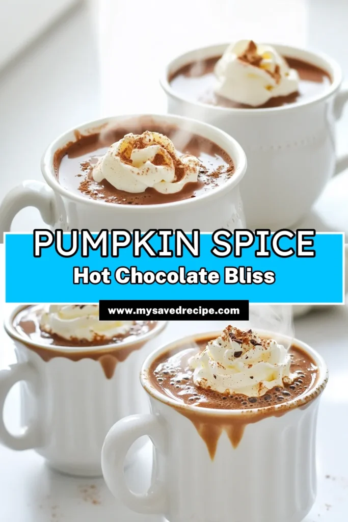 Indulge in the ultimate cozy treat with this delightful Pumpkin Spice Hot Chocolate recipe! Perfect for chilly days, this creamy drink combines rich cocoa, pumpkin puree, and warming spices for a delicious twist on a classic favorite. Follow our simple steps to create a heavenly mug topped with whipped cream and seasonal garnishes. Click to uncover the full recipe and get ready to sip your autumn bliss! #PumpkinSpiceHotChocolate #FallRecipes #CozyDrinks #ChocolateLovers