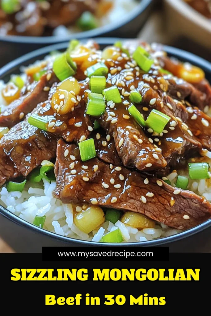 Try this delicious recipe for sizzling Mongolian beef bowls that will elevate your dinner game! With tender flank steak, savory soy sauce, and a hint of sweetness from brown sugar, this dish is packed with flavor and easy to make in just 30 minutes. Perfect over a bed of jasmine rice, these beef bowls are sure to be a hit with your family. Click through now to explore the full recipe and impress your dinner guests!