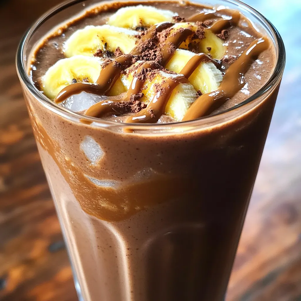 Here’s what you need for a tasty Peanut Butter Cup Protein Smoothie: - 1 frozen banana - 2 tablespoons natural peanut butter - 1 scoop chocolate protein powder - 1 cup almond milk (or milk of choice) - 1 tablespoon unsweetened cocoa powder - 1 tablespoon chia seeds (optional) - 1 tablespoon honey or maple syrup (optional) - A pinch of salt - Ice cubes (optional) These ingredients create a rich and creamy smoothie. The frozen banana adds natural sweetness and a smooth texture. Natural peanut butter gives it that classic flavor. The chocolate protein powder boosts nutrition and flavor. Almond milk keeps it light and creamy. Cocoa powder adds a deep chocolate taste. Chia seeds can add extra fiber if you choose to use them. For sweetness, honey or maple syrup works well. The pinch of salt enhances all the flavors. If you like your smoothies thick, ice cubes can help. This blend is quick to make, and you can enjoy it in minutes! To start, gather the ingredients. You need one frozen banana, two tablespoons of natural peanut butter, and one scoop of chocolate protein powder. Next, measure one cup of almond milk and one tablespoon of unsweetened cocoa powder. If you want, add one tablespoon of chia seeds and sweeten it with honey or maple syrup. Lastly, grab a pinch of salt for flavor. Using frozen bananas makes your smoothie creamy. If you don’t have frozen bananas, you can freeze fresh ones. Just peel and slice them, then place them in a bag. Freeze for a few hours or overnight to get the perfect texture. Add the frozen banana, peanut butter, and protein powder into your blender first. Pour in the almond milk next, then add the cocoa powder, chia seeds (if you chose to use them), sweetener, and salt. Now, blend on high. Aim for a creamy texture. If you want it thicker, toss in a few ice cubes and blend again. Taste the mixture. If it needs more sweetness, add extra honey or syrup. Pour your smoothie into a tall glass. For a fun touch, drizzle some peanut butter on top. You can also sprinkle cocoa powder or crushed nuts for added flavor. Choose a glass that showcases your smoothie’s rich color. A clear glass works great! Enjoy your drink right away for the best taste and freshness. To get the right thickness, think about ice and milk. If your smoothie is too thin, add ice cubes. They will help make it thicker and colder. Blend well to mix everything. If it’s too thick, a splash of milk will help thin it out. Almond milk works great, but use any milk you like. Creaminess comes from the peanut butter and banana. They blend together to create a smooth and rich texture. Balancing the sweetness is key for a great taste. The frozen banana adds natural sweetness. If you want more, add honey or maple syrup. Start with a small amount and taste. You can always add more! If you want a healthier option, try dates or agave syrup. Both add sweetness without refined sugar. Elevate your smoothie with superfoods. Chia seeds are a great option. They add fiber and healthy fats. You can also add spinach or kale for more nutrients. They blend right in, so you won’t taste them. If you want more protein, try adding Greek yogurt. This way, you boost your smoothie’s nutrition without changing the flavor. {{image_2}} You can switch up the nut butter for fun flavors. Try almond, cashew, or sunflower butter. Each adds a new twist. You can also use flavored protein powders. Look for vanilla or cookies and cream. They bring a tasty change to your smoothie. For a vegan or dairy-free version, use plant-based protein powder. Almond milk is a great choice. You can skip honey and use maple syrup instead. This keeps it vegan and sweet. If you prefer low-carb or keto, choose sugar-free sweeteners. You can use unsweetened cocoa powder for extra flavor while keeping it low-carb. Want more protein? Try adding Greek yogurt or silken tofu. Both blend well and boost protein. For fiber, add oats or ground flaxseeds. They help keep you full longer. For toppings, think about sliced bananas, nuts, or a sprinkle of cocoa. These add crunch and taste to your smoothie. To store leftover smoothie, pour it into a sealed jar. This keeps it fresh. Make sure to fill the jar to the top. This helps prevent air from getting in. You can store it in the fridge for one day. If you want to keep it longer, try freezing it. Pour the smoothie into ice cube trays or freezer bags. This way, you can use it later in shakes or smoothies. If your smoothie separates, no worries! Just give it a quick blend again. This helps mix everything back together. Add a little milk if it seems too thick. This keeps the flavor and texture nice. Always taste before serving. You may want to adjust sweetness if flavors change. Enjoy your creamy treat! A Peanut Butter Cup Protein Smoothie tastes like a dessert. You get rich chocolate and creamy peanut butter in every sip. The frozen banana adds natural sweetness and a smooth texture. The cocoa powder enhances the chocolate flavor, while the protein powder gives it a nutritious boost. This smoothie feels like a treat but is packed with health benefits. Yes, you can make this smoothie in advance. Blend it and store it in the fridge for up to 24 hours. Just remember to seal it tightly. If you want to keep it longer, consider freezing it. Pour the smoothie into ice cube trays. When you want some, blend the cubes again for a fresh drink. This smoothie offers many health benefits. It provides protein from the powder and peanut butter, which helps build muscle. The banana adds potassium, great for heart health. Chia seeds, if added, give you fiber and omega-3s. Unsweetened cocoa powder is rich in antioxidants. This smoothie is a tasty way to fuel your body. To make your smoothie thicker, add ice cubes before blending. The frozen banana also helps create a creamy texture. If you prefer, you can add more chia seeds. These seeds expand when mixed with liquid, making the smoothie thicker. You can also use less almond milk for a denser drink. This blog post shared a simple recipe for a delicious Peanut Butter Cup Protein Smoothie. We went over the ingredients, step-by-step instructions, and tips for the best results. You learned how to make it creamy and the best ways to adjust sweetness. There are many variations to explore, whether you’re vegan or low-carb. The storage tips ensure you enjoy it later. This smoothie is nutritious, tasty, and easy to customize. I hope you feel inspired to try it yourself!