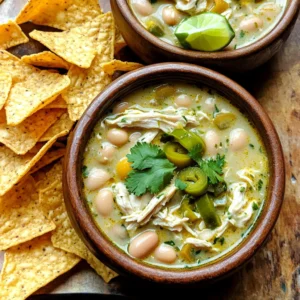 For this tasty chili, you will need: - 1 lb boneless, skinless chicken breasts - 1 can (15 oz) great northern beans, rinsed and drained - 1 can (15 oz) diced green chilies - 1 medium onion, diced - 3 cloves garlic, minced - 1 cup corn kernels (fresh or frozen) - 4 cups low-sodium chicken broth These main ingredients create a hearty base. The chicken gives the dish protein. The beans add fiber. Green chilies bring a mild heat. Onions and garlic give great flavor. Corn adds sweetness and texture. You will also need these spices: - 1 teaspoon cumin - 1 teaspoon oregano - 1 teaspoon paprika - 1/2 teaspoon black pepper - Salt, to taste These spices boost the flavor. Cumin gives a warm taste. Oregano adds earthiness. Paprika offers a hint of smokiness. Black pepper gives a gentle kick. Adjust the salt to fit your taste. For serving, consider these garnishes: - Fresh cilantro, for garnish - Lime wedges, for serving Cilantro adds freshness. Lime juice brightens each bite. You can serve the chili with tortilla chips for crunch. This adds a fun texture. Enjoy the mix of flavors and textures to enhance your meal. Start by gathering all your ingredients. You need one pound of boneless, skinless chicken breasts. Rinse and drain a can of great northern beans. Open a can of diced green chilies and set it aside. Dice one medium onion and mince three cloves of garlic. Measure out one cup of corn kernels, fresh or frozen. Next, pour four cups of low-sodium chicken broth into your slow cooker. Add the chicken, beans, chilies, onion, garlic, and corn. Now, it's time to season! Sprinkle in one teaspoon of cumin, one teaspoon of oregano, and one teaspoon of paprika. Add half a teaspoon of black pepper and salt to taste. Stir everything together to mix the flavors well. Cover the slow cooker with its lid. Set it to cook on low for six to seven hours or on high for three to four hours. The chicken should cook fully and become tender. During this time, the flavors will blend beautifully. Make sure to check the chicken after the cooking time. It should be easy to shred with a fork. If it is not tender, let it cook longer. Once the cooking time is up, take the chicken out of the slow cooker. Use two forks to shred the chicken into bite-sized pieces. Return the shredded chicken back into the slow cooker. Next, add half a cup of softened cream cheese and one cup of shredded Monterey Jack cheese. Stir the mixture well until the cheeses melt into the broth. This makes the chili creamy and rich. Taste your chili. You can adjust the seasoning with more salt or pepper if needed. Let the chili simmer for another 15 minutes. This step helps it thicken and brings all the flavors together. Enjoy your savory slow cooker white chicken chili! Slow cooking is easy if you follow some key steps. First, always layer your ingredients well. Place the chicken at the bottom. Then add beans, chilies, corn, and spices. This helps everything cook evenly. Next, avoid opening the lid often. Each time you lift the lid, heat escapes. This can make cooking take longer. Lastly, set your slow cooker on low for best results. Cooking for 6-7 hours gives the best flavor and texture. For a rich taste, use fresh ingredients. Fresh garlic and onion give strong flavors. The spices are also key. Cumin and paprika add warmth. Don’t skip the salt; it brings out the flavors. After cooking, taste your chili. Adjust the seasoning if needed. A squeeze of lime juice at the end can brighten it up. Fresh cilantro on top adds a nice touch and flavor too. If your chili is too thick, add a bit more chicken broth. Stir it in slowly until you reach your desired consistency. If you want it thicker, let it cook longer with the lid off. This helps steam escape. Shredding the chicken also helps thicken the chili. The shredded chicken mixes with the broth, giving a nice texture. Always remember, you can tweak it to fit your taste! {{image_2}} You can easily spice up your white chicken chili. Just add diced jalapeños or a few dashes of hot sauce. This adds heat and flavor. You can also use spicy green chilies instead of mild ones. Adjust to your taste. Remember, it’s all about balance. A little spice can make it exciting! To make a vegetarian version, skip the chicken. Use more beans instead. Black beans or pinto beans work well. You can add extra veggies like bell peppers or zucchini. For creaminess, use a plant-based cream cheese. This keeps the chili rich and tasty without meat. Feel free to swap ingredients based on what you have. If you don’t have great northern beans, try cannellini beans. You can also use vegetable broth instead of chicken broth. If you can't find Monterey Jack cheese, any melting cheese will do. Cheddar or pepper jack are great options. Just keep it fun and flexible! After enjoying your chili, let it cool. Place it in an airtight container. You can keep it in the fridge for up to four days. Make sure to label the container with the date. This helps you track how long it's been stored. You can freeze white chicken chili if you want to save some for later. Pour the chili into freezer-safe bags or containers. It will stay fresh for about three months in the freezer. To reheat, let it thaw in the fridge overnight. Then, heat it on the stove or in the microwave. Stir it well to ensure even heating. For the best storage, use glass or BPA-free plastic containers. These materials keep the chili fresh longer. Make sure the containers have tight-fitting lids. If using freezer bags, remove as much air as possible before sealing. This will help prevent freezer burn. Yes, you can use frozen chicken. Just add the frozen chicken breasts directly to the slow cooker. Increase the cooking time to about 8-9 hours on low or 4-5 hours on high. This will ensure the chicken cooks fully and stays tender. To make the chili extra creamy, use more cream cheese. You can add 1 cup instead of 1/2 cup. Try adding a bit of sour cream or heavy cream at the end. Stir it in after cooking for a rich, smooth texture. Serve this chili with tortilla chips for a nice crunch. You can also add cornbread for a tasty side. Fresh lime wedges and chopped cilantro make great toppings. They add flavor and color to your bowl. This blog post covers everything you need for Slow Cooker White Chicken Chili. We discussed key ingredients, spices, and how to enhance flavor with garnishes. You learned step-by-step instructions for preparing and cooking. I shared tips for slow cooking and ways to adjust the chili’s texture. We also explored variations, storage tips, and answered common questions. Making this dish can be fun and easy. Enjoy your cooking and impress your friends!