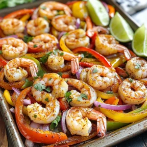 - Shrimp: 1 pound large shrimp, peeled and deveined - Vegetables: 2 bell peppers (red and yellow), thinly sliced - 1 large red onion, sliced - Seasonings: Cajun seasoning, garlic powder, smoked paprika, salt, pepper - Others: 3 tablespoons olive oil, 8 small tortillas (flour or corn) - Fresh cilantro, chopped (for garnish) - Lime wedges (for serving) Gathering fresh ingredients makes a big difference in flavor. I always choose large shrimp for this dish. They cook evenly and stay juicy. The bright colors of red and yellow bell peppers add sweetness and crunch. A large red onion gives a nice bite. The Cajun seasoning is key to this recipe. It adds heat and depth. Garlic powder and smoked paprika round out the flavor profile. Don't forget salt and pepper to taste! You will need olive oil to help the shrimp and veggies cook well. The tortillas can be flour or corn, depending on your preference. Fresh cilantro adds a pop of color and flavor. Finally, lime wedges add a zesty finish. When you have all these ingredients, you're ready to create a flavorful dinner delight! 1. Preheat oven and prepare baking sheet First, set your oven to 425°F (220°C). Line a large baking sheet with parchment paper. This step helps with easy cleanup. 2. Mix the shrimp and vegetables In a large bowl, combine 1 pound of peeled and deveined shrimp, 2 thinly sliced bell peppers, and 1 sliced red onion. This mix adds color and flavor. 1. Season and spread mixture on the baking sheet Drizzle 3 tablespoons of olive oil over the shrimp and veggies. Add 2 tablespoons of Cajun seasoning, 1 teaspoon of garlic powder, 1 teaspoon of smoked paprika, and salt and pepper to taste. Toss everything until well coated. Spread the mixture evenly on the baking sheet in a single layer. 2. Baking time and temperature Place the sheet pan in the oven. Bake for about 15 to 20 minutes. The shrimp should turn pink and the veggies should be tender. 3. Heating tortillas While the shrimp are baking, warm 8 small tortillas in a dry skillet. Heat them over medium for about 30 seconds on each side. This makes them soft and easy to fold. How to choose and prepare shrimp When picking shrimp, look for ones that feel firm and smell fresh. Avoid any shrimp that smell fishy or have a slimy texture. If you buy frozen shrimp, thaw them in the fridge overnight or run them under cold water. Peel and devein the shrimp before cooking. This makes them easier to eat and helps them cook evenly. Ensuring perfectly cooked vegetables To get tender and crisp veggies, cut them into even-sized pieces. This helps them cook at the same rate. Bell peppers and red onions work well here. Toss them with the shrimp and seasonings before baking. Watch them closely; they should be bright and tender after about 15-20 minutes in the oven. Pairing with dips and sauces Serve your fajitas with a side of salsa, guacamole, or sour cream. These dips add flavor and make your meal more fun. You can also try a spicy aioli for a twist. Place them in small bowls for easy sharing. Ideal garnish options Fresh cilantro adds a burst of flavor. Squeeze lime juice over the fajitas for a refreshing touch. You can also add sliced jalapeños for heat. These garnishes make your dish look great and taste even better! {{image_2}} You can swap proteins easily. Chicken works great if you prefer it. Just cut it into thin strips. Tofu is another option for a plant-based meal. Use firm tofu for the best texture. This gives you more choices based on your taste. For vegetables, think about what you love. Zucchini, mushrooms, or corn add nice flavors. You can also try adding broccoli or snap peas for crunch. Just remember to slice them thin. This way, they cook well on the sheet pan. Want to add some heat? Toss in sliced jalapeños or a splash of hot sauce. This makes the dish spicy and exciting. If you like it mild, skip the extra spice. Try new seasoning blends for a twist. You can use taco seasoning for a different taste. Or, mix in some cumin and coriander for a warm flavor. Each change lets you explore new tastes. Don't be afraid to experiment! To store leftovers, let the dish cool down first. Place the shrimp and veggies in an airtight container. This helps keep them fresh. You can store them in the fridge for up to three days. For the best container types, use glass or BPA-free plastic. These materials hold the flavor well. Avoid metal containers, as they may react with the food. When it's time to reheat, use the oven for best results. Preheat your oven to 350°F (175°C). Spread the shrimp and veggies on a baking sheet. Heat them for about 10 minutes. This keeps the shrimp juicy and the veggies tender. You can also use a microwave. Place the leftovers in a microwave-safe dish. Cover it with a damp paper towel. Heat in short bursts of 30 seconds until warm. This method is quicker but may change the texture slightly. What is the best way to peel and devein shrimp? The best way to peel and devein shrimp is simple. First, hold the shrimp in one hand. With your other hand, grasp the shell at the head end. Gently pull the shell off, starting from the head and moving to the tail. After that, use a small knife or your fingers to make a shallow cut along the back. This will help you remove the dark vein. Rinse the shrimp under cool water, and they're ready to use! Can I prepare this dish ahead of time? Yes, you can prepare this dish ahead of time. Chop the veggies and mix the shrimp with the spices. Store everything in separate containers in the fridge. You can keep them like this for up to 24 hours. When you're ready to cook, just spread the mixture on the baking sheet and bake. This saves time and makes dinner easy! How can I make this recipe gluten-free? To make this recipe gluten-free, choose corn tortillas instead of flour. Most brands of corn tortillas are gluten-free. Always check the label to be sure. The rest of the recipe is already gluten-free, so you can enjoy a tasty meal worry-free. Is it possible to grill the shrimp and veggies instead of baking? Yes, you can grill the shrimp and veggies! Just preheat your grill to medium heat. Thread the shrimp and veggies onto skewers for easy grilling. Cook them for about 10-12 minutes, turning often, until the shrimp are pink and the veggies are tender. This gives your meal a nice smoky flavor! This blog post shared a simple and tasty shrimp recipe. We covered all the fresh ingredients, from shrimp and vegetables to seasonings. You learned about mixing, cooking, and serving ideas to make this dish shine. I also provided helpful tips for swaps and storage options. Enjoy experimenting with flavors and customizing the recipe. Remember, cooking should be fun! Try different veggies or proteins, and share your results with friends. Happy cooking!