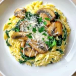 - 1 cup orzo pasta - 2 cups vegetable broth - 1 tablespoon olive oil - 1 medium onion, finely chopped - 3 cloves garlic, minced - 8 ounces mushrooms, sliced (button or cremini work well) - 3 cups fresh spinach, chopped - 1 cup heavy cream (or coconut cream for a dairy-free option) - ½ cup grated Parmesan cheese (or nutritional yeast for a vegan option) - Salt and pepper to taste - 1 teaspoon dried thyme - ¼ teaspoon nutmeg (optional) - Fresh parsley, chopped for garnish To make creamy mushroom spinach orzo, gather these simple ingredients. The orzo pasta will be the base of your dish, giving it a hearty texture. Vegetable broth adds depth of flavor, while olive oil brings richness. The onion and garlic create a fragrant base. Sliced mushrooms add a savory element, and fresh spinach gives color and nutrition. Heavy cream or coconut cream creates that luscious creaminess. Parmesan cheese, or nutritional yeast for a vegan option, enhances the flavor. Seasoning is key. Salt and pepper will bring out the best in your dish. Dried thyme adds a lovely herbaceous note, while nutmeg can give a warm, subtle spice. Fresh parsley at the end brightens the dish and adds a pop of color. With these ingredients, you can create a comforting and delicious meal that feels gourmet. Whether you are a beginner or a seasoned cook, this recipe is easy to follow and satisfying to eat. 1. First, grab a medium saucepan. Pour in 2 cups of vegetable broth. 2. Heat it on medium until it comes to a gentle simmer. 3. Add 1 cup of orzo pasta to the broth. 4. Cook the orzo according to the package instructions. Aim for al dente, about 8-10 minutes. 5. Once done, drain the orzo and set it aside. 1. Now, take a large skillet and heat 1 tablespoon of olive oil over medium heat. 2. Add 1 finely chopped onion. Sauté it for 3-4 minutes until it's translucent. 3. Next, stir in 3 cloves of minced garlic. 4. Then, add 8 ounces of sliced mushrooms. Cook them until browned and tender, about 5-7 minutes. 1. Toss in 3 cups of chopped spinach. Cook it until wilted, around 2-3 minutes. 2. Pour in 1 cup of heavy cream, stirring until everything combines. 3. Let it simmer for a few minutes until it thickens slightly. 4. Now, stir in the cooked orzo. Follow with ½ cup of grated Parmesan cheese. 5. Mix well until the cheese melts and blends into the dish. 6. Season with salt, pepper, 1 teaspoon of dried thyme, and a pinch of nutmeg if you like. 7. Taste and adjust the seasoning as needed. 8. Remove from heat and garnish with fresh chopped parsley before serving. To get the right creaminess, adjust the cream based on your taste. If you want a lighter dish, use less cream. For a richer flavor, add more cream. You can also swap heavy cream with coconut cream for a dairy-free option. This gives you a nice, creamy texture without the dairy. Spices can really boost the taste of your dish. I recommend adding garlic powder, smoked paprika, or a pinch of cayenne for heat. They will bring new life to your creamy mushroom spinach orzo. For garnishes, consider adding a squeeze of lemon juice or a sprinkle of lemon zest. Fresh herbs like basil or chives also add a nice touch. Using the right tools can make cooking easier. A medium saucepan is great for simmering the vegetable broth and cooking the orzo. A large skillet is ideal for sautéing the onions, garlic, and mushrooms. You’ll also need a good wooden spoon to mix everything well. A sharp knife will help you chop the vegetables quickly. {{image_2}} To make a vegan version of creamy mushroom spinach orzo, you can swap out a few key ingredients. Instead of heavy cream, use coconut cream. It adds a rich taste without dairy. For cheese, try nutritional yeast. It gives a similar cheesy flavor and is plant-based. Use vegetable broth for the base to keep it vegan. You can still enjoy all the creaminess without using animal products. Want to boost the protein in your dish? Try adding cooked chicken, shrimp, or tofu. These options mix well with the creamy sauce and add great texture. For a simpler choice, add canned beans like chickpeas or white beans. They are easy to use and pack a protein punch. Just stir them in when you add the orzo to the skillet. Incorporate seasonal veggies for extra flavor and nutrition. Think about adding asparagus in spring or butternut squash in fall. You can also use zucchini or bell peppers. These vegetables cook quickly and blend well with the creamy sauce. Chopping them into bite-sized pieces helps them cook evenly. Feel free to get creative with whatever is fresh at your local market! To store leftover creamy mushroom spinach orzo, wait for it to cool. Place the orzo in an airtight container. It will stay fresh in the fridge for up to four days. For longer storage, freeze it in a freezer-safe container. It can last up to three months in the freezer. Make sure to label the container with the date. This way, you know when to use it. When reheating, add a splash of broth or water. This helps restore moisture and keeps the orzo creamy. Heat it slowly on the stove over low heat. Stir often to prevent sticking. You can also reheat it in the microwave. Use a microwave-safe bowl and cover it with a damp paper towel. Heat in short intervals, stirring in between. Creamy mushroom spinach orzo tastes best within the first few days. If kept in the fridge, eat it within four days for the best flavor. In the freezer, it stays good for about three months. After that, the texture and taste may change. Always check for off smells or changes in color before eating leftovers. Yes, you can use other pasta types. Some good options are: - Arborio rice: This will give a creamy texture, similar to risotto. Cook it for about 15-20 minutes. - Basmati rice: A fragrant option that cooks in 10-12 minutes. - Fusilli or penne: These shapes hold sauce well. They need about 10-12 minutes to cook. Each pasta has its unique taste and texture, but all can work here. You can make this dish gluten-free easily. Here are some pasta options: - Gluten-free orzo: Look for brands that offer this shape. - Brown rice pasta: It cooks in about 8-10 minutes and has a nice bite. - Chickpea pasta: A protein-rich choice, cooks in about 7-9 minutes. These alternatives will still give you a creamy dish while being gluten-free. If you want to replace heavy cream, there are several choices: - Coconut cream: This gives a rich flavor. Use the same amount as the recipe calls for. - Cashew cream: Blend soaked cashews with water for a smooth texture. Use 1 cup. - Silken tofu: Blend it until creamy. You can use 1 cup for a dairy-free option. These substitutes keep the dish creamy while catering to different dietary needs. This blog post shared a simple orzo dish with tasty spices and fresh veggies. You learned how to prepare the orzo, sauté your base, and mix everything for a creamy, rich meal. Don't forget to explore different options, like vegan swaps or adding protein. This dish is versatile and fits many diets. Enjoy your cooking and make delicious meals that suit your taste! Remember, cooking should be fun and rewarding.