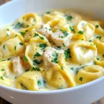 - 12 ounces cheese tortellini - 2 boneless, skinless chicken breasts, diced - 4 tablespoons unsalted butter - 4 cloves garlic, minced - 1 cup heavy cream - 1 cup grated Parmesan cheese - 1 teaspoon Italian seasoning - 2 cups fresh spinach - Fresh parsley, chopped (for garnish) You need to gather the main ingredients first. Cheese tortellini is the star of this dish. You can use fresh or frozen. The chicken adds protein and flavor. I like using boneless and skinless breasts for ease. Butter brings a rich taste to the sauce. Garlic adds a strong aroma that makes your kitchen smell amazing. Heavy cream gives the sauce a nice, creamy texture. Parmesan cheese adds a salty kick that pairs perfectly with garlic. Italian seasoning gives it a classic Italian touch. Fresh spinach adds color and nutrition to the dish. Finally, parsley is a great garnish that freshens up the plate. - Salt - Pepper Salt and pepper are vital for flavor. Use salt to enhance the taste of the chicken and pasta. Freshly cracked pepper adds a bit of heat. You can adjust these to your liking. Always taste before serving to make sure it’s just right. {{ingredient_image_1}} - Start by boiling a large pot of salted water. - Once boiling, add 12 ounces of cheese tortellini. - Cook the tortellini for 2-4 minutes, or until they float. - Drain the tortellini and set them aside in a bowl. - In a large skillet, melt 2 tablespoons of butter over medium heat. - Add 2 diced chicken breasts and season with salt, pepper, and 1 teaspoon of Italian seasoning. - Cook the chicken for 6-8 minutes, until golden brown and cooked through. - Remove the chicken from the skillet and set it aside. - In the same skillet, add 2 more tablespoons of butter and 4 minced garlic cloves. - Sauté the garlic for 1 minute until it smells good. - Pour in 1 cup of heavy cream and bring it to a gentle simmer. - Stir in 1 cup of grated Parmesan cheese until the sauce is smooth. - Add the cooked tortellini and chicken back to the skillet. - Toss in 2 cups of fresh spinach and mix gently. - Cook for another 2-3 minutes until everything is heated. - Taste and adjust seasoning with salt and pepper as needed. You can find two main types of tortellini: fresh and frozen. Fresh tortellini cooks quickly and tastes great. Frozen tortellini lasts longer and is perfect for busy nights. Both options work well in this dish. You can also find tortellini with different flavors. Cheese is the most common, but you might find spinach or mushroom-filled ones. Experimenting with flavors adds fun to your meals. To keep your chicken juicy, choose boneless, skinless breasts. Cut them into small pieces for even cooking. Season the chicken well with salt, pepper, and Italian seasoning. This gives the chicken great flavor. Cook it until it is golden brown and no longer pink inside. This usually takes about 6-8 minutes. Remove it from the skillet before adding the sauce. This keeps it tender and tasty. Your sauce should be creamy but not too thick. Start by melting the butter and sautéing garlic until it smells good. Then, add heavy cream and let it simmer. Stir in the Parmesan cheese until it's smooth. If your sauce is too thick, add a bit of water or more cream. If it’s too thin, let it simmer a bit longer. Always taste, and adjust the salt and pepper for the best flavor. Pro Tips Use Fresh Garlic: Fresh garlic will provide a stronger, more vibrant flavor compared to pre-minced garlic. Always opt for fresh cloves to enhance the dish's overall taste. Cook Pasta Al Dente: To achieve the best texture, cook the tortellini until it’s al dente, as it will continue to cook slightly when combined with the sauce. Adjust Creaminess: If you prefer a lighter sauce, you can substitute half of the heavy cream with chicken broth. This will still keep the sauce flavorful without being too rich. Add Extra Greens: For added nutrition and color, feel free to toss in other greens like kale or arugula along with the spinach for a delightful variation. {{image_2}} If you want a meat-free dish, try adding mushrooms and bell peppers. These veggies bring a nice texture and flavor. Use 1 cup of sliced mushrooms and 1 cup of diced bell peppers. Sauté them with the garlic for a tasty mix. Another option is to replace chicken with tofu. Use firm tofu, diced into small cubes. Cook it until golden, just like the chicken. This makes a great vegetarian twist! For a fun twist, shake up the sauces. You can use alternative cheese sauces. Try a creamy Alfredo or a rich goat cheese sauce. Both add a unique flavor to your dish. If you want a tomato-based sauce, mix in marinara or diced tomatoes. This adds a fresh and tangy taste that pairs well with tortellini. To make your dish pop, consider adding sundried tomatoes. Just chop them and toss them in with the tortellini and chicken. They add a sweet, tangy flavor you will love. You can also incorporate different herbs. Fresh basil or thyme can brighten up the dish. Just sprinkle them in right before serving for the best flavor. To store leftovers, let the tortellini cool first. Then, place it in an airtight container. This keeps your dish fresh for later. You can store it in the fridge for up to three days. When reheating, add a splash of cream or milk. This helps bring back the dish's creamy texture. Heat it gently on the stove or in the microwave. Stir often to avoid burning. If you want to freeze the cooked tortellini, let it cool completely. Then, transfer it to a freezer-safe container. You can also use freezer bags for easy storage. It lasts for up to three months in the freezer. When ready to eat, thaw it overnight in the fridge. Reheat the dish on the stove with a little cream until hot. This keeps it creamy and delicious. Refrigerated leftovers last for about three days. After that, the taste and texture change. Signs of spoilage include a sour smell or mold. If it looks or smells off, it's best to throw it out. Always trust your senses when checking your leftovers! Yes, you can use other cheeses. Here are some great options: - Mozzarella: It melts well and adds a nice stretch. - Asiago: This cheese has a sharp flavor that pairs nicely. - Ricotta: For a creamier texture, use ricotta in the sauce. Feel free to mix cheeses for a unique taste! Garlic Parmesan Tortellini is tasty on its own, but sides add fun. Consider these: - Garlic bread: It’s perfect for soaking up sauce. - Caesar salad: Crisp romaine with creamy dressing complements the dish. - Roasted vegetables: Think zucchini or bell peppers for color and flavor. These sides bring balance to the meal! To make this dish lighter, swap some ingredients. Here are some tips: - Use half-and-half instead of heavy cream for less fat. - Cut the butter in half or use olive oil for cooking. - Add more spinach or other veggies to bulk it up. These changes keep the flavor while reducing calories! This blog post covered a delicious Garlic Parmesan Tortellini dish. You learned about key ingredients like cheese tortellini and chicken. I shared step-by-step instructions for cooking and making the sauce. The tips helped you choose tortellini and perfect your chicken. Variations offered fun ideas for customization. Finally, storage tips make leftovers easy to enjoy later. Cooking can be simple and enjoyable. I hope you feel inspired to try this airy, creamy dish soon!