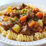 - 2 pounds beef chuck roast - 1 large onion, diced - 3 cloves garlic, minced - 1 large carrot, diced - 1 celery stalk, diced - 1 can (28 ounces) crushed tomatoes - 2 tablespoons tomato paste - 2 teaspoons dried oregano - 1 teaspoon dried basil - 1 teaspoon red pepper flakes (optional) - Salt and pepper to taste - 3 cups beef broth - 2 tablespoons olive oil - Fresh parsley, chopped for garnish - 1 pound pasta of choice (like pappardelle or fettuccine) In this recipe, the main ingredients all come together to create a rich and hearty dish. The beef chuck roast is perfect for slow cooking. It becomes tender and flavorful over the long cooking time. The onion, garlic, carrot, and celery add depth and sweetness to the sauce. The crushed tomatoes and tomato paste give the ragu a rich, thick texture. Dried oregano and basil bring classic Italian flavors to the dish. A bit of red pepper flakes adds a gentle kick, but you can skip it for a milder ragu. Make sure to season well with salt and pepper. The beef broth adds richness and helps meld all the flavors together. Olive oil is key for sautĂ©ing the vegetables, adding a nice richness. Finally, fresh parsley makes for a vibrant garnish, adding both color and freshness. With these ingredients, you are on your way to a comforting meal that everyone will love. Don't forget to pair it with the perfect pasta for a complete dish! {{ingredient_image_1}} Start by searing the beef chunks. Heat two tablespoons of olive oil in a large skillet over medium-high heat. Season the beef chunks with salt and pepper. Place them in the hot skillet. Sear each side for about three to four minutes until browned. This step locks in flavor. Once done, transfer the beef to your slow cooker. Next, itâs time for the vegetables. Use the same skillet to save flavor. Add the diced onion, carrot, and celery. SautĂ© for about five minutes until they soften. Then, add three cloves of minced garlic. Cook for another minute until fragrant. This creates a nice base for your ragu. Now, pour the sautĂ©ed vegetables over the beef in the slow cooker. Add one can of crushed tomatoes and two tablespoons of tomato paste. Then, sprinkle in two teaspoons of dried oregano, one teaspoon of dried basil, and optional red pepper flakes for heat. Donât forget to add three cups of beef broth. Stir gently to mix all the ingredients well. Cover the slow cooker and set it to cook. You can choose low for eight hours or high for four hours. The goal is to have tender beef that shreds easily. Check it at the end of cooking to ensure itâs just right. Once the cooking time is up, use two forks to shred the beef right in the sauce. Mix it well so every bit of beef is coated in that rich sauce. Taste it, and adjust the seasoning with more salt and pepper if needed. About 20 minutes before serving, cook your chosen pasta in a large pot of salted boiling water. Follow the package instructions for best results. Drain the pasta and set it aside. Finally, toss the cooked pasta with the beef ragu until well combined. Enjoy your meal! To make a great beef ragu, start by searing the beef. This step adds deep flavor. Heat olive oil in a skillet over medium-high heat. Season the beef chunks with salt and pepper. Sear the beef for about 3 to 4 minutes on each side. You want a nice brown color. This browning locks in juices and flavor. Next, adjust the seasoning for taste. After cooking, taste the ragu sauce. You may need more salt or pepper. Do not be shy to add more herbs! A pinch of red pepper flakes can add warmth if you like a bit of heat. Choose the right slow cooker setting. For tender beef, cook on low for 8 hours. If you're in a hurry, use the high setting for 4 hours. The low setting will give the best flavor and texture. Avoid overcooking by setting a timer. If you see the beef shredding easily, itâs done. Check it at the 4-hour mark if you use the high setting. Garnishing with fresh parsley makes your dish pop. Chop the parsley finely and sprinkle it on top before serving. This adds color and a fresh taste. When serving, toss the ragu with your pasta. I recommend using pappardelle or fettuccine. These types hold the sauce well. Serve it hot and enjoy a warm bowl of goodness! Pro Tips Choose the Right Cut: Beef chuck roast is ideal for slow cooking due to its marbling, which results in tender, flavorful meat. Avoid lean cuts as they can dry out. Enhance the Flavor: Consider adding a splash of red wine to the sauce for added depth and richness. Let it simmer for a few minutes before adding to the slow cooker. Donât Rush the Shredding: Allow the beef to cool slightly before shredding. This makes it easier to handle and ensures you donât burn your fingers! Store for Later: This ragu freezes beautifully! Portion leftovers in airtight containers for convenient meals in the future. Just reheat on the stovetop or microwave. {{image_2}} You can use different cuts of beef for your ragu. I like using beef chuck roast, but you can try brisket or short ribs. Each cut brings its own flavor and texture. If you want a quicker option, substituting with ground beef or turkey works well. Just adjust the cooking time. Ground meat cooks faster, so keep an eye on it. You can make a plant-based version of beef ragu. Replace the beef with mushrooms or lentils. Both options add great texture and flavor. For a heartier dish, you can use jackfruit or tempeh. These choices soak up the sauce nicely. Add extra veggies like zucchini or bell peppers for more depth. Adding red wine can give your ragu more depth of flavor. Just a cup adds richness. Make sure to let it reduce a bit before serving. You can also experiment with different herbs. Try thyme, rosemary, or even sage for a twist. Each herb can change the flavor profile and make the dish uniquely yours. After enjoying your meal, let the ragu cool down. This step helps keep it fresh. Place the ragu in airtight containers. Glass or plastic containers work well. Make sure to store it in the fridge. To enjoy your ragu again, gently reheat it. You can use the stove or microwave. If using the stove, heat it in a pot over low heat. Stir it often to prevent sticking. For the microwave, heat in short bursts. Stir in between to heat evenly. You can also freeze the ragu for later. Just store it in freezer-safe containers. It keeps well for up to three months. Your beef ragu lasts about 3 to 4 days in the fridge. After that, it may spoil. Always check for signs of spoilage. If it smells sour or has a strange color, do not eat it. When in doubt, throw it out! Yes, you can make Slow Cooker Beef Ragu ahead of time. First, cook the ragu as directed. Let it cool before storing. Place it in an airtight container. You can keep it in the fridge for up to three days. When you are ready to eat, just reheat it. You can use the stove or microwave for this. The flavors will meld even more as it sits. For beef ragu, I recommend using wide pasta. Pappardelle or fettuccine works great. The thick sauce clings well to these noodles. Their texture holds up against the rich ragu. If you prefer something different, try tagliatelle. It also pairs nicely with the beef. To thicken the sauce for beef ragu, try simmering it longer. This reduces the liquid and intensifies the flavor. You can also mix a little cornstarch with cold water. Stir this mixture into the sauce. Let it cook for a few more minutes to thicken. Traditional beef ragu is not gluten-free because of the pasta. However, you can make it gluten-free. Use gluten-free pasta options like rice or quinoa pasta. They work well with the ragu. Always check labels to ensure no gluten ingredients are present in the sauce. In this blog post, I covered how to make a delicious Slow Cooker Beef Ragu. We looked at key ingredients, easy steps, and tips for perfecting your dish. You can use alternatives like ground beef or even create a vegetarian version. Remember to store leftovers properly for best flavor. Making this ragu will impress your family and friends. It's a satisfying meal you can enjoy any time. Dive into this hearty recipe and enjoy every bite!