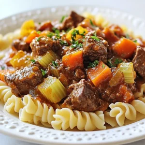 - 2 pounds beef chuck roast - 1 large onion, diced - 3 cloves garlic, minced - 1 large carrot, diced - 1 celery stalk, diced - 1 can (28 ounces) crushed tomatoes - 2 tablespoons tomato paste - 2 teaspoons dried oregano - 1 teaspoon dried basil - 1 teaspoon red pepper flakes (optional) - Salt and pepper to taste - 3 cups beef broth - 2 tablespoons olive oil - Fresh parsley, chopped for garnish - 1 pound pasta of choice (like pappardelle or fettuccine) In this recipe, the main ingredients all come together to create a rich and hearty dish. The beef chuck roast is perfect for slow cooking. It becomes tender and flavorful over the long cooking time. The onion, garlic, carrot, and celery add depth and sweetness to the sauce. The crushed tomatoes and tomato paste give the ragu a rich, thick texture. Dried oregano and basil bring classic Italian flavors to the dish. A bit of red pepper flakes adds a gentle kick, but you can skip it for a milder ragu. Make sure to season well with salt and pepper. The beef broth adds richness and helps meld all the flavors together. Olive oil is key for sautéing the vegetables, adding a nice richness. Finally, fresh parsley makes for a vibrant garnish, adding both color and freshness. With these ingredients, you are on your way to a comforting meal that everyone will love. Don't forget to pair it with the perfect pasta for a complete dish! {{ingredient_image_1}} Start by searing the beef chunks. Heat two tablespoons of olive oil in a large skillet over medium-high heat. Season the beef chunks with salt and pepper. Place them in the hot skillet. Sear each side for about three to four minutes until browned. This step locks in flavor. Once done, transfer the beef to your slow cooker. Next, it’s time for the vegetables. Use the same skillet to save flavor. Add the diced onion, carrot, and celery. Sauté for about five minutes until they soften. Then, add three cloves of minced garlic. Cook for another minute until fragrant. This creates a nice base for your ragu. Now, pour the sautéed vegetables over the beef in the slow cooker. Add one can of crushed tomatoes and two tablespoons of tomato paste. Then, sprinkle in two teaspoons of dried oregano, one teaspoon of dried basil, and optional red pepper flakes for heat. Don’t forget to add three cups of beef broth. Stir gently to mix all the ingredients well. Cover the slow cooker and set it to cook. You can choose low for eight hours or high for four hours. The goal is to have tender beef that shreds easily. Check it at the end of cooking to ensure it’s just right. Once the cooking time is up, use two forks to shred the beef right in the sauce. Mix it well so every bit of beef is coated in that rich sauce. Taste it, and adjust the seasoning with more salt and pepper if needed. About 20 minutes before serving, cook your chosen pasta in a large pot of salted boiling water. Follow the package instructions for best results. Drain the pasta and set it aside. Finally, toss the cooked pasta with the beef ragu until well combined. Enjoy your meal! To make a great beef ragu, start by searing the beef. This step adds deep flavor. Heat olive oil in a skillet over medium-high heat. Season the beef chunks with salt and pepper. Sear the beef for about 3 to 4 minutes on each side. You want a nice brown color. This browning locks in juices and flavor. Next, adjust the seasoning for taste. After cooking, taste the ragu sauce. You may need more salt or pepper. Do not be shy to add more herbs! A pinch of red pepper flakes can add warmth if you like a bit of heat. Choose the right slow cooker setting. For tender beef, cook on low for 8 hours. If you're in a hurry, use the high setting for 4 hours. The low setting will give the best flavor and texture. Avoid overcooking by setting a timer. If you see the beef shredding easily, it’s done. Check it at the 4-hour mark if you use the high setting. Garnishing with fresh parsley makes your dish pop. Chop the parsley finely and sprinkle it on top before serving. This adds color and a fresh taste. When serving, toss the ragu with your pasta. I recommend using pappardelle or fettuccine. These types hold the sauce well. Serve it hot and enjoy a warm bowl of goodness! Pro Tips Choose the Right Cut: Beef chuck roast is ideal for slow cooking due to its marbling, which results in tender, flavorful meat. Avoid lean cuts as they can dry out. Enhance the Flavor: Consider adding a splash of red wine to the sauce for added depth and richness. Let it simmer for a few minutes before adding to the slow cooker. Don’t Rush the Shredding: Allow the beef to cool slightly before shredding. This makes it easier to handle and ensures you don’t burn your fingers! Store for Later: This ragu freezes beautifully! Portion leftovers in airtight containers for convenient meals in the future. Just reheat on the stovetop or microwave. {{image_2}} You can use different cuts of beef for your ragu. I like using beef chuck roast, but you can try brisket or short ribs. Each cut brings its own flavor and texture. If you want a quicker option, substituting with ground beef or turkey works well. Just adjust the cooking time. Ground meat cooks faster, so keep an eye on it. You can make a plant-based version of beef ragu. Replace the beef with mushrooms or lentils. Both options add great texture and flavor. For a heartier dish, you can use jackfruit or tempeh. These choices soak up the sauce nicely. Add extra veggies like zucchini or bell peppers for more depth. Adding red wine can give your ragu more depth of flavor. Just a cup adds richness. Make sure to let it reduce a bit before serving. You can also experiment with different herbs. Try thyme, rosemary, or even sage for a twist. Each herb can change the flavor profile and make the dish uniquely yours. After enjoying your meal, let the ragu cool down. This step helps keep it fresh. Place the ragu in airtight containers. Glass or plastic containers work well. Make sure to store it in the fridge. To enjoy your ragu again, gently reheat it. You can use the stove or microwave. If using the stove, heat it in a pot over low heat. Stir it often to prevent sticking. For the microwave, heat in short bursts. Stir in between to heat evenly. You can also freeze the ragu for later. Just store it in freezer-safe containers. It keeps well for up to three months. Your beef ragu lasts about 3 to 4 days in the fridge. After that, it may spoil. Always check for signs of spoilage. If it smells sour or has a strange color, do not eat it. When in doubt, throw it out! Yes, you can make Slow Cooker Beef Ragu ahead of time. First, cook the ragu as directed. Let it cool before storing. Place it in an airtight container. You can keep it in the fridge for up to three days. When you are ready to eat, just reheat it. You can use the stove or microwave for this. The flavors will meld even more as it sits. For beef ragu, I recommend using wide pasta. Pappardelle or fettuccine works great. The thick sauce clings well to these noodles. Their texture holds up against the rich ragu. If you prefer something different, try tagliatelle. It also pairs nicely with the beef. To thicken the sauce for beef ragu, try simmering it longer. This reduces the liquid and intensifies the flavor. You can also mix a little cornstarch with cold water. Stir this mixture into the sauce. Let it cook for a few more minutes to thicken. Traditional beef ragu is not gluten-free because of the pasta. However, you can make it gluten-free. Use gluten-free pasta options like rice or quinoa pasta. They work well with the ragu. Always check labels to ensure no gluten ingredients are present in the sauce. In this blog post, I covered how to make a delicious Slow Cooker Beef Ragu. We looked at key ingredients, easy steps, and tips for perfecting your dish. You can use alternatives like ground beef or even create a vegetarian version. Remember to store leftovers properly for best flavor. Making this ragu will impress your family and friends. It's a satisfying meal you can enjoy any time. Dive into this hearty recipe and enjoy every bite!
