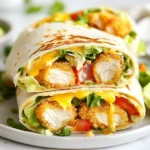To make delicious crispy chicken ranch wraps, gather these simple ingredients: - 2 large chicken breasts, cut into strips - 1 cup buttermilk (or regular milk) - 1 cup all-purpose flour - 1 cup breadcrumbs (panko for extra crunch) - 1 teaspoon garlic powder - 1 teaspoon onion powder - 1 teaspoon paprika - Salt and pepper to taste - 4 large tortillas (flour or whole wheat) - 1 cup ranch dressing - 1 cup shredded lettuce - 1 cup diced tomatoes - 1 cup shredded cheese (cheddar or your choice) - Olive oil for frying You can customize your wraps for a fun twist. Try these ideas: - Swap chicken for turkey or shrimp for a different taste. - Use Greek yogurt instead of ranch for a tangy kick. - Try different cheeses like pepper jack or feta for added flavor. - Add sliced avocado or bell peppers for extra crunch and nutrition. If you're missing an ingredient, don’t worry! Here are some easy substitutes: - Use regular milk if you don’t have buttermilk. - Almond flour or gluten-free breadcrumbs work well for a gluten-free wrap. - For a lighter option, use lettuce leaves instead of tortillas. - Replace ranch dressing with any favorite dressing like blue cheese or Caesar. {{ingredient_image_1}} Start by cutting your chicken breasts into strips. This size helps them cook fast. Place the strips in a bowl. Cover them with buttermilk. Let them soak for at least 30 minutes. This step makes the chicken tender and adds flavor. While the chicken marinates, prepare your coating. In one shallow dish, mix all-purpose flour, garlic powder, onion powder, paprika, salt, and pepper. In another dish, add breadcrumbs. After marinating, take each strip out of the buttermilk. Let the excess drip off. First, dip the chicken into the flour mix. Then, roll it in the breadcrumbs. Press down gently so it sticks well. Heat olive oil in a large skillet over medium-high heat. Once hot, add the chicken strips. Fry them in batches for about 5-7 minutes on each side. Look for a golden brown color. When done, drain the chicken on paper towels. This step keeps them crispy. Once cooked, your chicken is ready to go into the wraps! To get that perfect crunch, use panko breadcrumbs. They add extra crispness. Make sure to press the breadcrumbs onto the chicken well. This helps them stick. Fry the chicken in hot oil. Too cool oil will make it soggy. Aim for medium-high heat. Cook each piece for about 5-7 minutes until golden brown. Drain on paper towels to keep them crispy. For more flavor, add spices to the flour mix. Try cayenne for heat or dried herbs for a fresh taste. You can also use seasoned breadcrumbs. They give a nice boost to the chicken. Consider adding some garlic powder to the ranch dressing. This adds a nice kick that pairs well with the wraps. Serve your wraps with extra ranch on the side. This makes for a tasty dip. You can also add some sliced cucumbers or carrots. They add crunch and freshness. For a fun twist, serve with sweet potato fries. They complement the wraps perfectly. Enjoy these wraps at a picnic or game day. They are easy to share and always a hit! Pro Tips Marinate for Tenderness: The longer you marinate the chicken in buttermilk, the more tender and flavorful it will be. Aim for at least an hour for best results. Double-Dip for Extra Crunch: For an even crunchier coating, after the first dip in flour and breadcrumbs, dip the chicken strips back into the buttermilk and then into the breadcrumbs again. Temperature Check: Ensure the oil is hot enough before frying. A good test is to drop a small piece of bread in; if it sizzles and browns in about 60 seconds, the oil is ready. Wrap It Right: When rolling your wraps, make sure to tuck in the sides as you go to prevent the filling from spilling out during eating. {{image_2}} You can make crispy chicken ranch wraps healthier by making a few simple swaps. Use whole wheat tortillas instead of regular ones for more fiber. Instead of frying, try baking the chicken strips. Coat them lightly with olive oil and bake at 425°F for 20-25 minutes. This method keeps the crunch without the extra fat. You can also substitute ranch dressing with Greek yogurt or a light vinaigrette. This adds flavor and cuts calories. If you want a vegetarian option, replace chicken with crispy tofu or tempeh. Marinate the tofu in the same buttermilk mixture, then coat and fry it just like the chicken. You can also use roasted vegetables like zucchini or bell peppers for a tasty twist. They add great flavor and texture to your wraps. For added protein, consider adding chickpeas or black beans. You can easily change the flavor of your wraps. Spice up the ranch dressing with hot sauce or chili powder for a kick. Add avocado for creaminess and extra flavor. You can also mix in different herbs, like cilantro or dill, to give your wraps a fresh taste. Experiment with different cheeses, too. Try pepper jack for heat or feta for a tangy twist. These adjustments can make your wraps exciting and new every time! To keep your crispy chicken ranch wraps fresh, wrap them tightly in foil or plastic wrap. This helps keep the wraps from drying out. Place the wrapped wraps in an airtight container. Store them in the fridge for up to three days. Enjoy them cold or warm them up later. To reheat your wraps, use a skillet over medium heat. Place the wrap in the skillet and cook for about 3-4 minutes on each side. This keeps the wrap crispy. You can also use the microwave. Heat each wrap for 30 seconds, then check if it’s warm enough. If not, heat for another 15 seconds. If you want to save the wraps for later, freezing is a great option. First, let the wraps cool completely. Then, wrap each one in plastic wrap. After that, place them in a freezer-safe bag. Label the bag with the date. You can freeze them for up to three months. When ready to eat, thaw overnight in the fridge before reheating. The best way to marinate chicken is with buttermilk. Buttermilk keeps the chicken moist and tender. It adds flavor too. Soak the chicken strips in buttermilk for at least 30 minutes. This process helps the chicken absorb the flavors well. If you're short on time, you can use regular milk. However, buttermilk gives a richer taste. Yes, you can grill the chicken instead of frying it. Grilling gives the chicken a nice smoky flavor. It can also make the wraps a bit healthier. Just make sure to cook the chicken until it's golden brown. Use medium heat to avoid burning. Also, keep an eye on the chicken to ensure it cooks through. The best ranch dressing for wraps is your favorite store-bought brand or homemade. A creamier ranch adds richness to the wrap. You can also try a spicy ranch for an extra kick. If you're looking for a lighter option, choose a reduced-fat ranch. The choice depends on your taste and what you have on hand. To make wraps ahead of time, prepare all the ingredients first. Cook the chicken and let it cool. Assemble the wraps but do not cut them yet. Wrap each one in plastic wrap or foil. Store them in the fridge for up to 2 days. When ready to eat, cut and serve. This keeps them fresh and easy to grab. In this post, we explored the right ingredients for chicken wraps, including substitutes and variations. We covered step-by-step cooking methods, tips for a crispy texture, and storage ideas. Each section aimed to give you the tools for perfect wraps. By following these guidelines, you can make the ideal chicken wrap for any occasion. Enjoy experimenting with flavors and techniques to make it your own! Happy cooking!