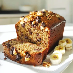 - Ripe bananas: They are key for flavor and moisture. Ripe bananas give natural sweetness and a soft texture. - Options for ripeness: Look for bananas with brown spots. They are best for baking. Yellow bananas can work, but they won't be as sweet. - Melting coconut oil: It adds healthy fats. It works better than butter because it is plant-based. Coconut oil keeps the bread moist without extra dairy. - Honey vs. maple syrup: Honey is sweeter and adds a nice flavor. Maple syrup has a unique taste, but both are healthy. Honey has more nutrients, while maple syrup is lower in calories. - Whole wheat flour: This flour is more nutritious than white flour. It has more fiber, which helps digestion. Whole wheat flour adds a nutty taste to the bread. - Role of rolled oats: Oats add fiber and help with texture. They make the bread heartier and more filling. Oats also help lower cholesterol. First, preheat your oven to 350°F (175°C). This step is key. Preheating helps the bread bake evenly. If you skip this, your bread may cook unevenly. Next, prepare your loaf pan. You can lightly grease a 9x5 inch pan with coconut oil. Alternatively, you can line it with parchment paper. Lining the pan makes it easier to remove the bread later. Now, let’s mix the wet ingredients. Start by mashing the ripe bananas in a bowl. Add the melted coconut oil and stir well. This blending is important for a smooth texture. Then, add honey or maple syrup, eggs, and vanilla extract. Mix until everything is smooth. In another bowl, whisk the baking soda, salt, cinnamon, and whole wheat flour. This step ensures even distribution of the dry ingredients. Gradually add the dry mix to the wet mix. Stir gently until just combined. Be careful not to over-mix the batter. This keeps your banana bread light and fluffy. Pour the batter into your prepared loaf pan. Smooth the top with a spatula for an even bake. Bake in your preheated oven for 50-60 minutes. To check if it’s done, insert a toothpick into the center. If it comes out clean, your bread is ready. Once baked, let the bread cool in the pan for about 10 minutes. This helps it firm up. After that, transfer it to a wire rack to cool completely. Cooling helps maintain the perfect texture and flavor. Using overripe bananas is key for great banana bread. They bring natural sweetness and moisture. Look for bananas that are brown or have dark spots. The mushier, the better! To mash them, use a fork or a potato masher. This makes a smooth mix that blends well. Mixing is crucial for good banana bread. You can fold or stir the batter. Folding is gentle and keeps the air in. This helps your bread rise. Stirring works too but can make the bread dense. Aim for a thick batter. It should not be too runny. To make your banana bread special, add spices or extracts. Cinnamon adds warmth. Vanilla boosts sweetness. You can also add nuts or chocolate chips. Walnuts give a crunchy texture, while chocolate adds richness. Balance the flavors to match your taste. Mix in what you love! {{image_2}} Each slice of healthy banana bread has about 150 calories. It gives you energy without too many empty calories. This recipe uses whole wheat flour, which has more nutrients than regular flour. Whole wheat flour has more fiber, iron, and B vitamins. Fiber helps with digestion and keeps you feeling full. Bananas are a key ingredient. They are rich in potassium, which helps your heart and muscles. They also provide vitamin C, which boosts your immune system. Coconut oil is another star. It supports heart health and helps your metabolism. This oil gives the bread a nice texture, too. You can add dark chocolate chips for a tasty twist. They are packed with antioxidants that fight free radicals in your body. Walnuts and pecans are two great options for nuts. Walnuts have more omega-3 fatty acids, which are good for your brain. Pecan nuts are sweeter and add a nice crunch. Choose the one you like best! You can make banana bread gluten-free easily. The best options for flour are almond flour, coconut flour, or a gluten-free all-purpose mix. Each flour gives a different taste and texture. Coconut flour absorbs more liquid, so add an extra egg or more mashed bananas. Almond flour makes the bread moist and dense, which many love. For a vegan version, you need to replace the eggs. Flaxseed meal mixed with water works great. Use one tablespoon of flaxseed meal with three tablespoons of water for each egg. For dairy, try almond milk or oat milk. These options keep the flavor and texture just right. You can spice up your banana bread with nutmeg, ginger, or cardamom. Each spice adds a unique taste. If you want more texture, mix in dried fruits like raisins or cranberries. Seeds like chia or pumpkin also work well. For a nutty touch, add almond or peanut butter. Each mix-in gives your banana bread a new twist. To keep your banana bread fresh at room temperature, wrap it tightly in plastic wrap. This helps prevent air from drying it out. You can also store it in an airtight container. Place it in a cool, dry spot in your kitchen. Avoid direct sunlight and heat sources. If you want to save banana bread for later, freezing is a great option. Let the bread cool completely before wrapping it. Use plastic wrap or aluminum foil to wrap it tightly. Then, place it in a freezer-safe bag. When you’re ready to enjoy it, take it out and thaw it in the fridge overnight or at room temperature for a few hours. Banana bread can last about 3 to 5 days at room temperature. If you freeze it, it can last up to 3 months. Always check for signs of spoilage before eating. If you see mold or notice an off smell, it's best to discard it. Enjoy your banana bread while it's fresh! This article covered everything you need for healthy banana bread. We discussed selecting ripe bananas, using better fats like coconut oil, and choosing whole wheat flour. I shared tips for mixing and baking, plus health benefits of the ingredients. We explored variations, storage tips, and how to keep your bread fresh. Remember, healthy baking can still be fun and tasty. Enjoy your delicious banana bread, knowing it’s good for you.