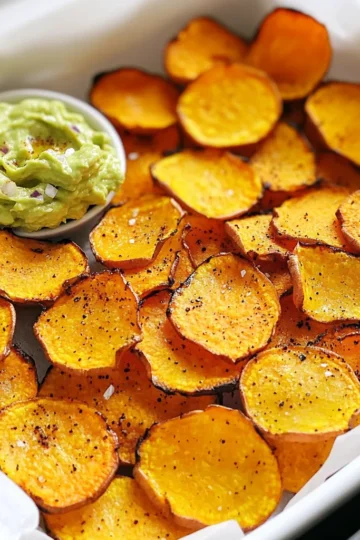 - 2 medium sweet potatoes - 2 tablespoons olive oil - 1 teaspoon paprika - 1 teaspoon garlic powder - ½ teaspoon sea salt - ¼ teaspoon black pepper - Optional: 1 teaspoon cayenne pepper Sweet potatoes are the star of this recipe. They bring a sweet and nutty flavor. I love using medium-sized sweet potatoes for this dish. The olive oil adds richness and helps with crisping. Paprika and garlic powder give a nice kick to each bite. Sea salt and black pepper add balance to the flavors. If you like heat, try the cayenne pepper. It adds a spicy twist. These ingredients work together to create a tasty snack that’s easy to make. You can find all these items in your local grocery store. When you gather these ingredients, you set the stage for a crunchy, flavorful delight. It's all about quality here. Fresh sweet potatoes make a big difference in taste. So, pick the best ones you can find! First, wash the sweet potatoes under cold water. Use a vegetable brush to scrub off dirt. Next, peel the sweet potatoes with a vegetable peeler. Pat them dry with a kitchen towel to remove moisture. Now, it’s time to cut the sweet potatoes. Use a mandoline slicer or a sharp knife. Cut them into thin slices, about ⅛ inch thick. The thinner the slices, the crispier the chips will be! In a large bowl, combine the sweet potato slices with olive oil. Add paprika, garlic powder, sea salt, and black pepper. If you like spice, add cayenne pepper. Toss everything together well. Make sure each slice gets a good coat of the seasoning mix. Preheat your air fryer to 375°F (190°C). This should take about 3-5 minutes. While it preheats, let the sweet potatoes sit for a few minutes. After preheating, arrange the slices in a single layer in the air fryer basket. Avoid overcrowding; cook in batches if needed. Air fry the chips for 10-12 minutes. Shake the basket halfway through for even crispness. If you want them crispier, add an extra 2-3 minutes. Once cooked, remove the chips and cool them on a wire rack. They will crisp up more as they cool. Repeat the cooking for any remaining slices. Enjoy your crunchy sweet potato chips! Slice thickness plays a big role in how crispy your sweet potato chips get. Aim for slices that are about ⅛ inch thick. Thinner slices cook faster and crisp up nicely. If your slices are too thick, they may turn out chewy. Shaking the basket during cooking is key. Halfway through the cooking time, take the basket out and shake it gently. This helps to ensure that all the chips cook evenly. If you skip this step, some chips might burn while others stay soft. You can boost the taste of your chips with spices. Try adding a sprinkle of cayenne pepper if you like heat. Other spices to consider are cinnamon for sweetness or cumin for a savory touch. For serving, I love to pair my sweet potato chips with dips. A creamy guacamole or yogurt dip adds a nice contrast. You can also serve them with salsa for a fresh taste. A mandoline slicer is a fantastic tool for cutting sweet potatoes. It helps you achieve uniform slices quickly. This way, all the chips will cook at the same rate. Not all air fryers are the same. Some models work better for making chips. Look for air fryers with good reviews on crisping. Brands like Philips and Ninja are popular choices for making perfect chips. {{image_2}} You can have fun with sweet potato chips by changing the flavors. Sweet options include cinnamon and sugar. This gives a warm, cozy taste. For a savory twist, try adding rosemary or thyme. These herbs add a fresh touch. You can also mix spices like cumin or chili powder for extra kick. Each choice can change your snack game! If you want to mix it up, try other veggies as chips. Carrots, zucchini, and beets work well. Slice them thinly like sweet potatoes. Each veggie will have a different cook time. Carrots take about 10-15 minutes, while zucchini cooks faster, around 8-10 minutes. Keep an eye on them to avoid burning! Making chips that fit your diet is easy. Sweet potato chips are naturally gluten-free. Just check your seasonings to be sure. For a vegan option, use olive oil and skip any dairy dips. You can serve them with hummus or guacamole. This makes for a tasty, healthy snack that everyone can enjoy! Store your leftover sweet potato chips in an airtight container. Glass jars or plastic containers work well. Make sure they are completely cool before sealing. This helps keep them crunchy. Avoid using paper bags, as they trap moisture. If you want, you can layer the chips with parchment paper. This way, they stay separated and won’t break easily. For longer storage, keep the container in the refrigerator. This helps keep them fresh for a few days. To reheat your sweet potato chips, use the air fryer. Set it to 350°F (175°C) for about 5 minutes. This method helps regain their crunch. You can also use an oven. Simply place the chips on a baking sheet and heat them for 5-7 minutes. Avoid microwaving the chips. This makes them soft and chewy, not crispy. Always check them often while reheating. You want them to be warm but not burnt. These chips last for about 3-5 days in the fridge. Keep an eye on them for freshness. If you see any signs of mold or a weird smell, it’s time to toss them. Fresh chips should taste sweet and crunchy. If they taste stale or soft, they have gone bad. Yes, you can make sweet potato chips without oil. You can use an air fryer alone to get crispiness. Just slice the sweet potatoes thinly and season them. You can also try baking them in the oven at a high temperature. Keep an eye on them as they cook. The key is to ensure they are thin enough for crispness. Your sweet potato chips might not be crispy for a few reasons. Here are some common issues: - Slice Thickness: If your slices are too thick, they won’t crisp up. Aim for about ⅛ inch thick. - Overcrowding: If you pack too many slices in the air fryer, they will steam instead of crisp. Cook in batches for the best results. - Moisture: Make sure to pat the slices dry before cooking. Excess moisture leads to soggy chips. To fix these issues, slice evenly, avoid overcrowding, and dry your sweet potatoes well. To check if your sweet potato chips are done, look for a golden-brown color. They should be firm and crunchy. Here are some tips: - Time: Cook them for 10-12 minutes at 375°F (190°C). Shake the basket halfway through. - Touch: Use tongs to test a chip. If it feels firm and snaps easily, they are ready. - Cooling: Let them cool on a wire rack after cooking. They will get crunchier as they cool. Following these steps will help you achieve that perfect crunch! In this guide, we explored how to make tasty sweet potato chips. We covered selecting ingredients, preparing and seasoning the sweet potatoes, and using an air fryer for that perfect crunch. I shared tips to enhance flavor and ensure your chips stay crispy. Remember, you can try different spices or even swap in other veggies. Storing and reheating the chips correctly keeps them fresh, too. Enjoy your homemade snacks and experiment with flavors for fun results! Your kitchen can be a place of endless chip creativity!